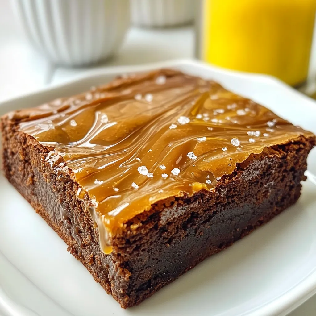 Für diese leckeren Kaffee Karamell Brownies benötigst du: - 1 Tasse ungesalzene Butter (2 Sticks) - 2 Tassen Zucker - 4 große Eier - 1 Teelöffel Vanilleextrakt - 1 Tasse Weizenmehl - 1/2 Tasse ungesüßtes Kakaopulver - 1/2 Teelöffel Backpulver - 1/4 Teelöffel Salz - 1 Esslöffel Instant-Kaffeepulver - 1 Tasse Schokoladenstückchen - 1 Tasse Karamellsauce (fertig gekauft oder selbstgemacht) - Meersalzflocken zum Bestreuen (optional) Diese Zutaten machen die Brownies schön saftig und süß. Der Kaffee gibt ihnen eine besondere Note. Ich empfehle, eine hochwertige Karamellsauce zu verwenden. Du kannst sie kaufen oder selbst machen. Fertige Saucen sind oft dickflüssig und süß. Wenn du deine eigene Sauce machst, kannst du den Geschmack anpassen. Achte darauf, dass die Sauce gut fließt und eine schöne Konsistenz hat. Wenn du keine Schokoladenstückchen magst, gibt es viele Alternativen. Du kannst Nüsse, wie Walnüsse oder Pekannüsse, verwenden. Trockenfrüchte wie Kirschen oder Aprikosen sind auch eine gute Wahl. Diese geben den Brownies einen fruchtigen Twist. Experimentiere mit verschiedenen Zutaten, um deinen perfekten Brownie zu finden. {{ingredient_image_2}} Zuerst heizen wir den Ofen auf 175°C vor. Das ist wichtig für die perfekte Backzeit. Fette eine 9x13 Zoll große Backform ein. Alternativ kannst du Backpapier verwenden. So lässt sich die Mischung später leicht herausnehmen. Nehme einen mittelgroßen Topf und schmelze die ungesalzene Butter bei schwacher Hitze. Achte darauf, dass sie nicht bräunt. Sobald sie geschmolzen ist, nimm den Topf vom Herd. Rühre dann den Zucker gut ein, bis die Mischung glatt ist. Lass die Mischung etwas abkühlen, bevor du die Eier hinzufügst. Schlage die Eier nacheinander ein und mische gut. Füge dann den Vanilleextrakt und das Instant-Kaffeepulver hinzu. Diese Zutaten bringen tollen Geschmack. In einer separaten Schüssel siebe das Weizenmehl, das Kakaopulver, das Backpulver und das Salz zusammen. Das Sieben hilft, Klumpen zu vermeiden. Füge die trockenen Zutaten langsam zur Butter-Zucker-Mischung hinzu. Rühre nur, bis alles gerade vermischt ist. Übermixen kann die Brownies hart machen. Zum Schluss hebe die Schokoladenstückchen vorsichtig unter. So verteilen sie sich gleichmäßig im Teig. Ein häufiges Problem ist das Übermixen des Teigs. Wenn Sie zu viel rühren, werden die Brownies zäh. Mischen Sie nur, bis alles gerade so vermengt ist. Ein weiterer Fehler ist das falsche Backen. Halten Sie die Backzeit im Auge. Die Brownies sind fertig, wenn ein Zahnstocher mit feuchten Krümeln herauskommt, nicht mit nassem Teig. Sie können den Geschmack anpassen. Fügen Sie Nüsse hinzu, wie Walnüsse oder Pekannüsse, um einen knackigen Biss zu erhalten. Für einen zusätzlichen Kaffeekick, erhöhen Sie das Kaffeepulver. Wenn Sie es fruchtig mögen, probieren Sie getrocknete Kirschen oder Himbeeren. Diese bringen eine schöne Süße und Säure. Servieren Sie die Brownies warm. Ein Klecks Schlagsahne oder eine Kugel Eis passt wunderbar dazu. Sie können auch zusätzliche Karamellsauce obendrauf träufeln. Für einen besonderen Touch, streuen Sie etwas Meersalz darüber. Dies hebt den Geschmack hervor und macht die Brownies noch leckerer. Pro Tipps Butter nicht zu heiß schmelzen: Achten Sie darauf, die Butter bei niedriger Hitze zu schmelzen, um ein Anbrennen zu vermeiden und die richtige Textur zu gewährleisten. Die Eier gut einarbeiten: Schlagen Sie die Eier gründlich in die Butter-Zucker-Mischung ein, um eine luftige und gleichmäßige Konsistenz zu erhalten. Vermeiden Sie Übermixen: Rühren Sie die trockenen Zutaten nur so lange ein, bis sie feucht sind, um zähe Brownies zu verhindern. Karamell nach dem Backen hinzufügen: Für extra Geschmack können Sie etwas Karamellsauce nach dem Backen auf die noch warmen Brownies träufeln. {{image_4}} Um die frische und den Geschmack der Kaffee Karamell Brownies zu bewahren, lagern Sie sie in einem luftdichten Behälter. Bewahren Sie sie bei Raumtemperatur auf. Vermeiden Sie direkte Sonneneinstrahlung und Feuchtigkeit. So bleiben die Brownies weich und lecker. Korrekt gelagert, halten die Brownies etwa 3 bis 5 Tage. Nach dieser Zeit können sie zwar noch gut schmecken, aber ihre Textur wird fester. Wenn Sie die Brownies länger aufbewahren möchten, sollten Sie sie einfrieren. So bleiben sie bis zu 3 Monate frisch und köstlich. Um die Brownies einzufrieren, schneiden Sie sie zuerst in Portionen. Wickeln Sie jede Portion in Frischhaltefolie. Legen Sie die eingewickelten Brownies in einen gefrierfesten Behälter oder einen Gefrierbeutel. Vergessen Sie nicht, das Datum darauf zu schreiben. Wenn Sie Lust auf einen süßen Snack haben, lassen Sie die Brownies einfach bei Raumtemperatur auftauen. Wenn Sie glutenfreie Brownies möchten, nutzen Sie einfach Mandelmehl oder Kokosmehl. Diese Mehle geben einen tollen Geschmack. Achten Sie darauf, die Menge anzupassen. Verwenden Sie etwa 1/2 Tasse weniger, da diese Mehle dicker sind. Auch glutenfreies Backpulver ist wichtig. So bleiben die Brownies locker und lecker. Möchten Sie die Aromen aufpeppen? Fügen Sie etwas Zimt oder Muskatnuss hinzu. Diese Gewürze passen perfekt zu Schokolade und Kaffee. Für einen fruchtigen Twist nutzen Sie Orangenschale oder Himbeeren. Diese Änderungen machen die Brownies noch interessanter und leckerer. Für vegane Brownies ersetzen Sie die Eier durch Apfelmus oder geschrotete Leinsamen. Diese Zutaten binden die Mischung gut. Nutzen Sie pflanzliche Butter oder Kokosöl anstelle von normaler Butter. Auch die Schokoladenstückchen sollten vegan sein. So können alle genießen, ohne auf den Geschmack zu verzichten! Um die Brownies schokoladiger zu machen, füge einfach mehr Kakaopulver hinzu. Du kannst auch zusätzliche Schokoladenstückchen verwenden. Eine gute Menge sind 1 1/2 Tassen. Das verstärkt den Schokoladengeschmack. Ein anderer Trick ist, dunkle Schokolade zu verwenden. Dunkle Schokolade hat einen höheren Kakaoanteil. Das sorgt für einen intensiveren Geschmack. Du kannst die Schokoladenstückchen auch schmelzen und in den Teig einrühren. So wird jeder Biss schokoladig und köstlich. Ja, du kannst die Karamellsauce leicht selbst machen. Du brauchst nur Zucker, Wasser und Sahne. Erhitze den Zucker mit Wasser in einem Topf. Lass es kochen, bis es goldbraun ist. Dann füge vorsichtig die Sahne hinzu. Pass auf, es kann spritzen! Rühre, bis alles gut gemischt ist. Lasse die Sauce abkühlen, bevor du sie verwendest. Selbstgemachte Karamellsauce schmeckt frisch und lecker. Sie passt perfekt zu diesen Brownies. Der beste Weg, um Brownies warm zu servieren, ist, sie direkt nach dem Backen zu genießen. Lass sie nur kurz abkühlen. Wenn du sie warm servierst, sind sie weich und schokoladig. Du kannst sie mit einer Kugel Vanilleeis toppen. Das Eis schmilzt und macht die Brownies noch köstlicher. Ein Spritzer Karamellsauce oben drauf macht das Ganze perfekt. Die Kombination aus warmen Brownies und kaltem Eis ist einfach unwiderstehlich. Die Herstellung der Kaffee Karamell Brownies ist ein einfacher, aber köstlicher Prozess. Wir haben die Hauptzutaten besprochen, die Zubereitung Schritt für Schritt erklärt und wertvolle Tipps gegeben, um häufige Fehler zu vermeiden. Zudem sind Variationen für verschiedene Diäten wie glutenfrei und vegan ebenfalls behandelt worden. Mit diesen Informationen kannst du jetzt deine eigenen leckeren Brownies kreieren. Denke daran, das Rezept nach deinem Geschmack anzupassen. Viel Spaß beim Ausprobieren!
