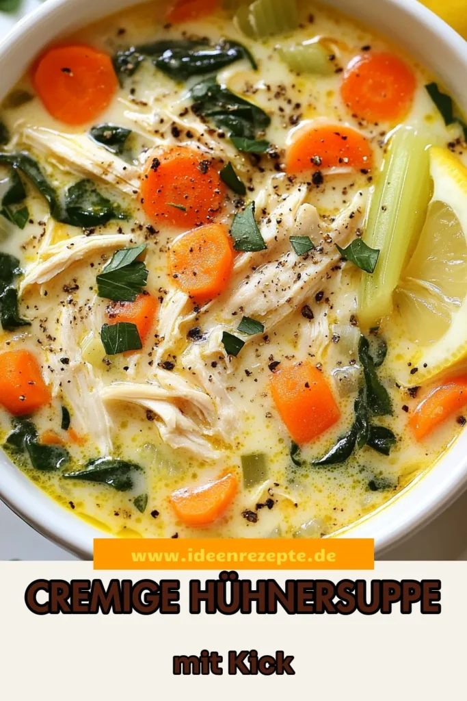 Entdecke das Rezept für eine köstliche Hüttenkäse Hühnersuppe, die perfekt für eine gesunde Ernährung ist! Diese cremige Hühnersuppe ist nicht nur einfach zuzubereiten, sondern auch proteinreich und ideal für jede Jahreszeit. Probiere unser einfaches Suppenrezept aus und verwöhne deine Familie mit einer warmen, nahrhaften Mahlzeit. Klicke auf den Pin und speichere dieses leckere Rezept! #HüttenkäseHühnersuppe #gesundeHühnersuppe #einfacheSuppenrezepte #proteinreicheSuppe