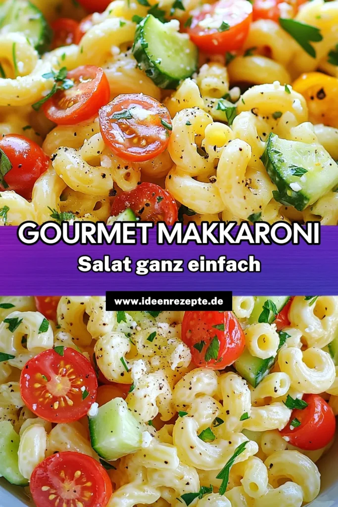 Entdecke den Gourmet Makkaroni Salat nach einem einfachen Gordon Ramsay Rezept! Dieser köstliche Makkaroni Salat mit Feta vereint frische Zutaten wie Kirschtomaten, Gurken und rote Zwiebeln. Perfekt für jede Gelegenheit, einfach zuzubereiten und super lecker! Lass dich von diesem einfachen Nudelsalat begeistern! Probiere das Rezept aus und teile es mit deinen Freunden! #MakkaroniSalatZutaten #GordonRamsayRezept #Nudelsalat #MakkaroniSalat