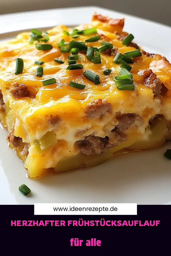 Entdecken Sie diesen herzhaften Wurst Käse Auflauf, das perfekte Frühstück für jede Gelegenheit! Unser einfaches Frühstücksauflauf Rezept vereint Eier, Wurst und reichlich Käse für ein köstliches Käse-Ei Auflauf. Ideal für schnelle Frühstücksrezepte, die die ganze Familie begeistern werden. Probieren Sie es aus und genießen Sie ein herzhaftes Frühstück! Speichern Sie dieses Rezept für später! #Frühstücksauflauf #WurstKäseAuflauf #SchnelleFrühstücksrezepte #KäseEiAuflauf