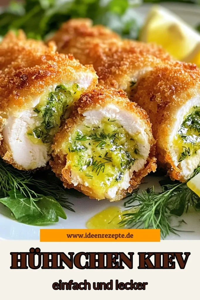 Entdecken Sie, wie einfach es ist, dieses Hühnchen Kiev Rezept zuzubereiten! Unsere Anleitung zeigt Ihnen, wie Sie saftige Hähnchenbrustfilets zubereiten und mit köstlicher Knoblauchbutter füllen. Perfekt für jede Gelegenheit, ist dieses gefüllte Hühnchen Rezept ein Muss für alle, die einfache Hühnchenrezepte lieben. Probieren Sie es aus und bringen Sie neuen Schwung in Ihre Küche! Jetzt speichern und nachkochen! #HühnchenKiev #Hähnchenbrustfilets #einfacheHühnchenrezepte #KnoblauchbutterHähnchen