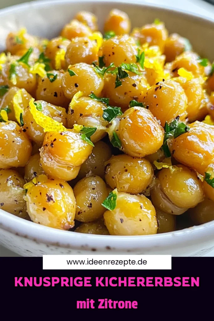 Entdecke die köstlichen Zitronen-Pfeffer Kichererbsen – der perfekte gesunde Snack mit Kichererbsen! Diese knusprigen Kichererbsen sind vegan und einfach zuzubereiten. Verwandle sie in 40 Minuten in einen leckeren Snack oder eine proteinreiche Ergänzung für Salate. Probiere dieses einfache Kichererbsen Rezept und genieße den Geschmack von Zitrone und Pfeffer! Klicke, um das vollständige Rezept zu sehen! #VeganeRezepte #GesundeSnacks #Kichererbsen #Snackideen