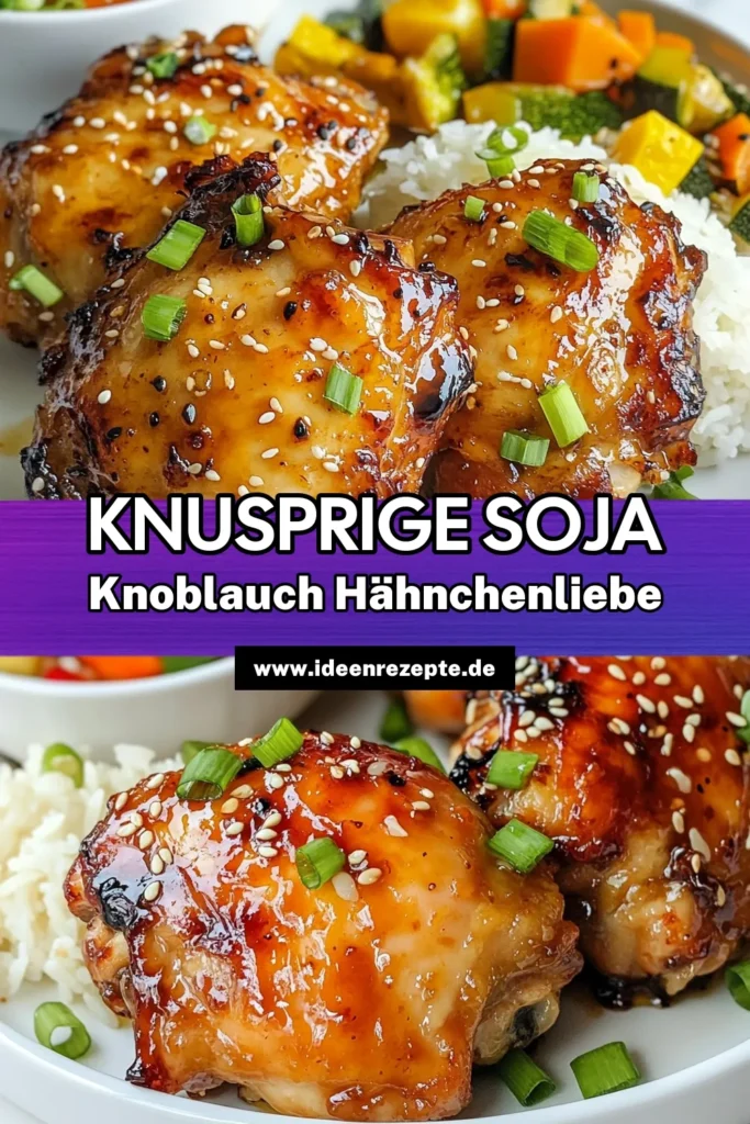 Entdecken Sie ein einfaches Hähnchen Rezept mit krossen Luftfritteuse Hähnchenkeulen! Diese köstlichen Hähnchenkeulen in Soja Knoblauch Marinade sind eine gesunde Wahl und perfekt für alle, die knusprige Hähnchenkeulen lieben. Lassen Sie sich von unserem Rezept inspirieren und genießen Sie eine leckere Mahlzeit mit minimalem Aufwand. Teilen Sie Ihre Kreation und genießen Sie das Kochen! #Luftfritteuse #Hähnchenkeulen #gesundeRezepte #einfachesRezept