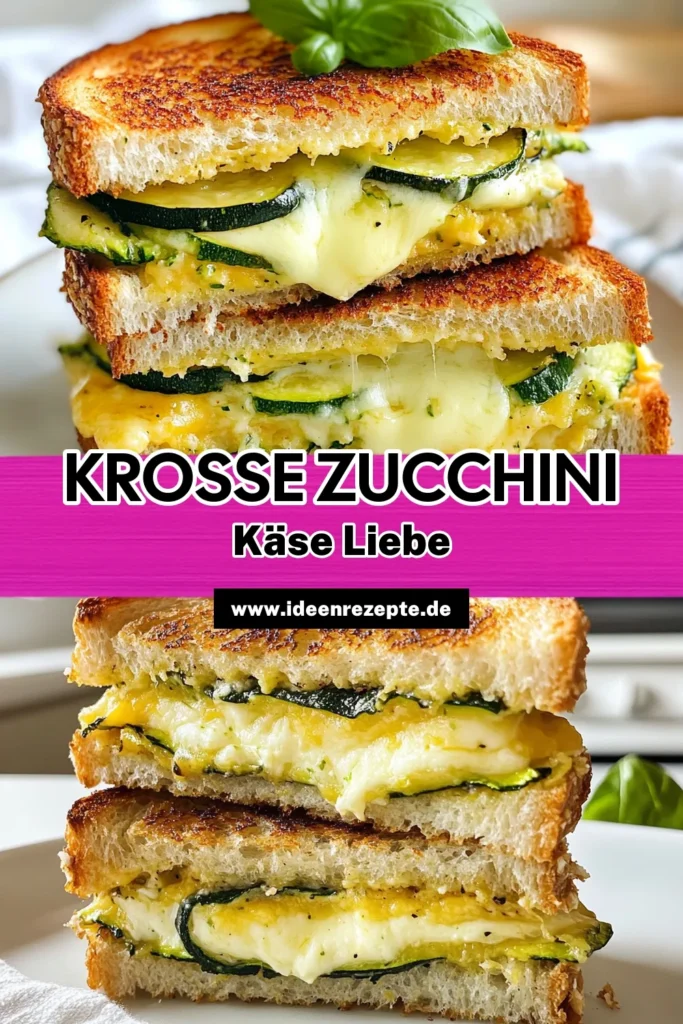 Entdecke das leckere Crispy Zucchini Grilled Cheese, ein köstliches Zucchini Käse Sandwich, das deinen Gaumen verwöhnt! Mit knusprigem Zucchini Rezept, frischem Basilikum und einer Panko Zucchini Panade wird dieses vegetarische gegrillte Käse zum perfekten Snack oder Mittagessen. Lass dich von diesem Rezept inspirieren und genieße eine gesunde Variante deines Lieblingsgerichts! Probiere es jetzt aus! #ZucchiniKäseSandwich #Vegetarisch #CrispyZucchini #LeckerEssen