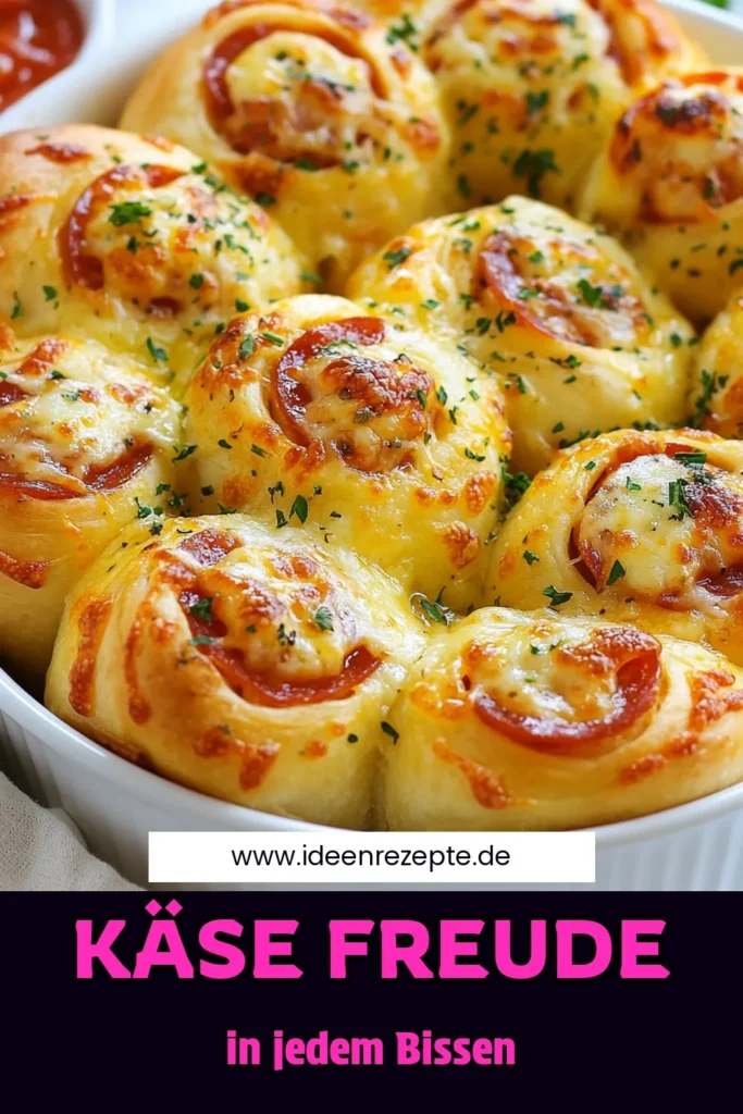 Entdecke unser einfaches Rezept für köstliche Käse Pull Apart Brötchen! Diese Pizzateig Rezept ist perfekt für deinen nächsten Snack. Mit Peperoni, geschmolzenem Käse und einem unwiderstehlichen Marinara Sauce Dip werden diese italienischen Brötchen zum Hit auf jeder Party. Lass dir dieses leckere Peperoni Käse Snack nicht entgehen! Speichere das Rezept und überrasche deine Familie! #KäsePullApartBrötchen #PizzateigRezept #PeperoniKäseSnack #MarinaraDip