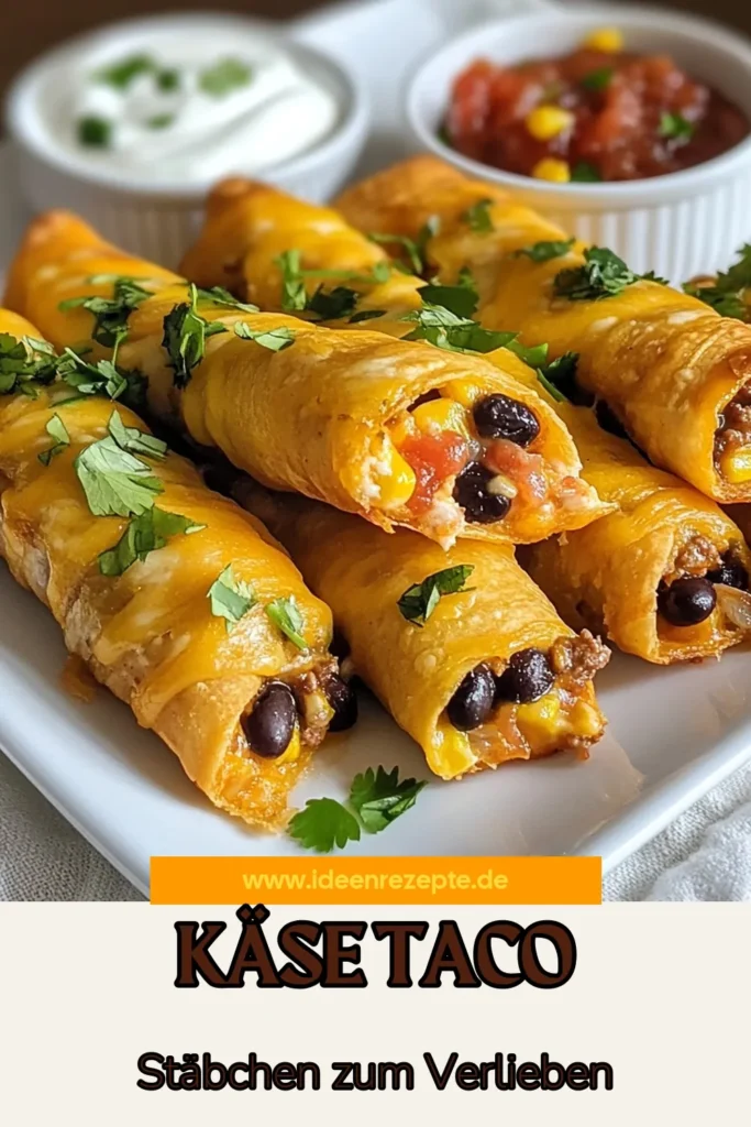 Entdecke das köstliche Käse Taco Stäbchen Rezept, das perfekt für jeden Tex-Mex Snack ist! Diese Taco Stäbchen mit Putenfleisch sind mit Cheddar und Frischkäse gefüllt und umhüllt von knusprigem Pizzateig. Ideal zum Backen und Teilen mit Freunden. Probiere diese Frischkäse Taco Bites und genieße sie mit Salsa oder Sauerrahm. Speichere das Rezept für deine nächste Snack-Party! #KäseTacoStäbchen #TexMexSnack #BackenMitPizzateig #FrischkäseTacoBites
