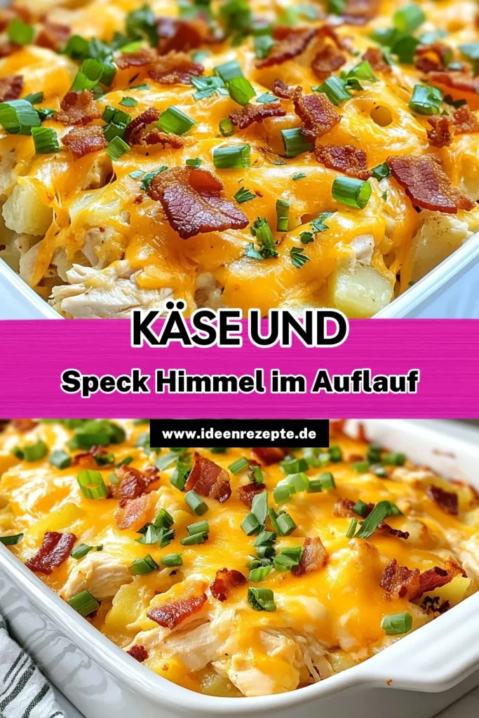 Entdecken Sie unser Rezept für den Loaded Potato Ranch Auflauf! Dieser cremige Ranch-Hähnchenauflauf mit Kartoffeln ist perfekt für ein einfaches und gesundes Familienessen. Mit knusprigem Speck und herzhaften Zutaten ist dieser Auflauf ein Hit. Ideal für alle, die einfache Auflaufrezepte suchen. Speichern Sie dieses Rezept und genießen Sie eine köstliche Mahlzeit mit Ihren Liebsten! #HähnchenauflaufMitKartoffeln #EinfacheAuflaufrezepte #GesundeFamilienrezepte #CremigerRanchHähnchenauflauf