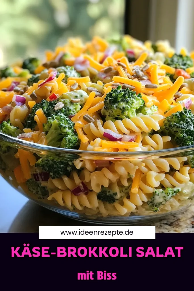 Entdecke unser köstliches Käse-Brokkoli Pasta-Salat Rezept! Dieser gesunde Pasta-Salat kombiniert zarte Pasta mit frischem Brokkoli und cremigem Cheddar-Käse für einen unwiderstehlichen Geschmack. Perfekt als Beilage oder leichtes Hauptgericht! Probiere es aus und bringe leckere gesunde Pasta-Salate auf deinen Tisch. Lass dir dieses Rezept nicht entgehen - speichere es für dein nächstes Gericht! #PastaSalatRezept #KäseBrokkoli #GesundePastaSalate #PastaMitBrokkoli