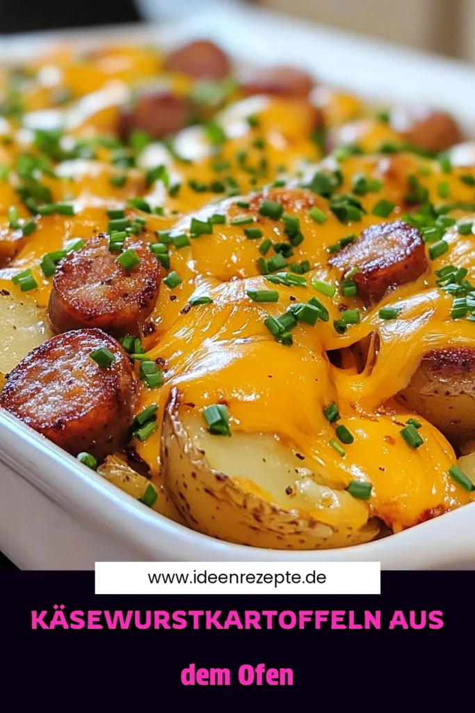 Entdecke das köstliche Rezept für Käse-Ranch-Kartoffeln mit geräucherter Wurst! Diese einfachen Kartoffelgerichte kombinieren zarte Babykartoffeln, würzige geräucherte Wurst und schmelzenden Cheddarkäse. Perfekt zum Backen für ein schnelles Abendessen oder als Beilage. Bereite deine großzügige Portion bei 200°C in nur 45 Minuten zu. Probiere dieses Rezept für ein unwiderstehliches Gericht! Speichere es dir jetzt! #KäseRanchKartoffeln #geräucherteWurstRezepte #einfacheKartoffelgerichte #CheddarkäseRezepte