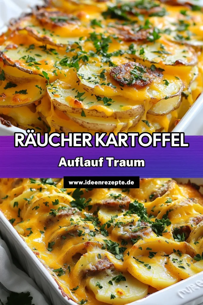 Entdecken Sie unser tolles Rezept für Räucherspaß Kartoffelauflauf! Ein köstlicher Kartoffelauflauf mit Wurst, der einfach zuzubereiten ist und perfekt für ein schnelles Abendessen geeignet ist. Kombinieren Sie leckere Auflaufrezepte mit herzhaften Kartoffelrezepten mit Käse. Ideal für die ganze Familie! Probieren Sie es aus und lassen Sie sich von den Aromen verführen. Jetzt speichern und genießen! #Räucherspaß #Kartoffelauflauf #leckereRezepte #Kartoffelgerichte