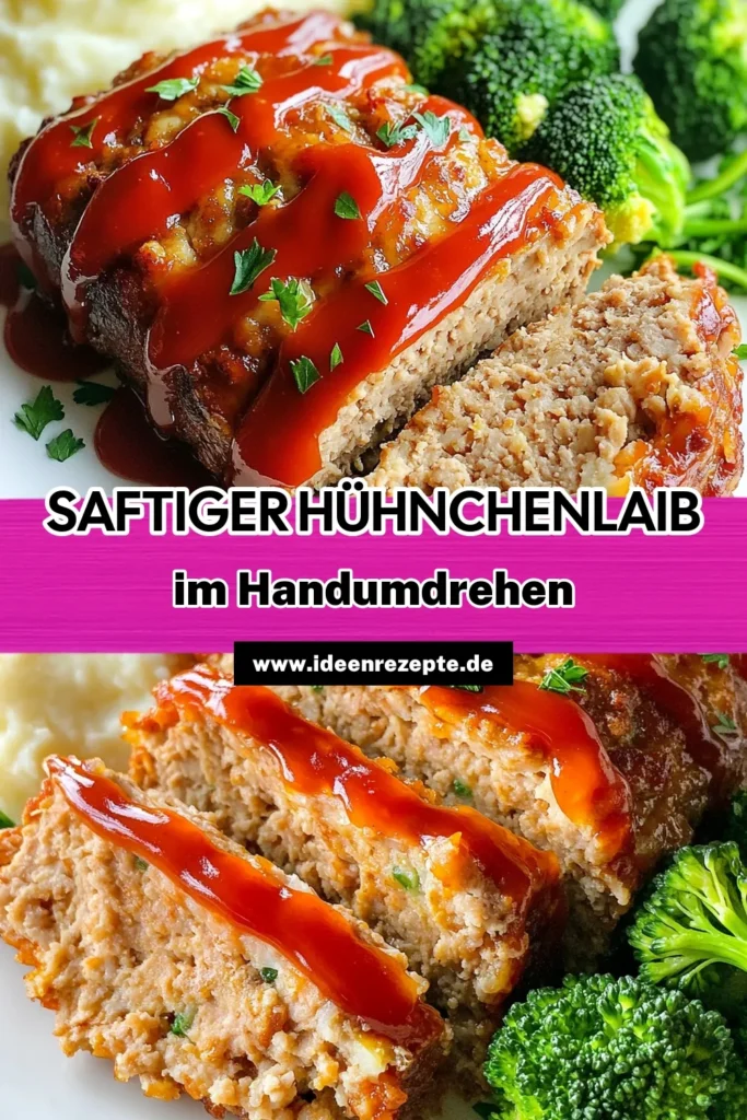 Entdecke unser Rezept für den perfekten Hühnchenfleisch-Laib! Dieser saftige Fleischlaib aus gemahlenem Hühnchen und Semmelbröseln ist nicht nur gesund, sondern auch einfach zuzubereiten. Genieße eine köstliche Mahlzeit, die ideal für die ganze Familie ist. Probiere jetzt dieses gesunde Hühnchen Rezept aus und verwandele dein Abendessen! Lass dir diesen Genuss nicht entgehen und speichere das Rezept! #HühnchenfleischLaib #gesundesEssen #Fleischlaib #Hühnchen Rezept