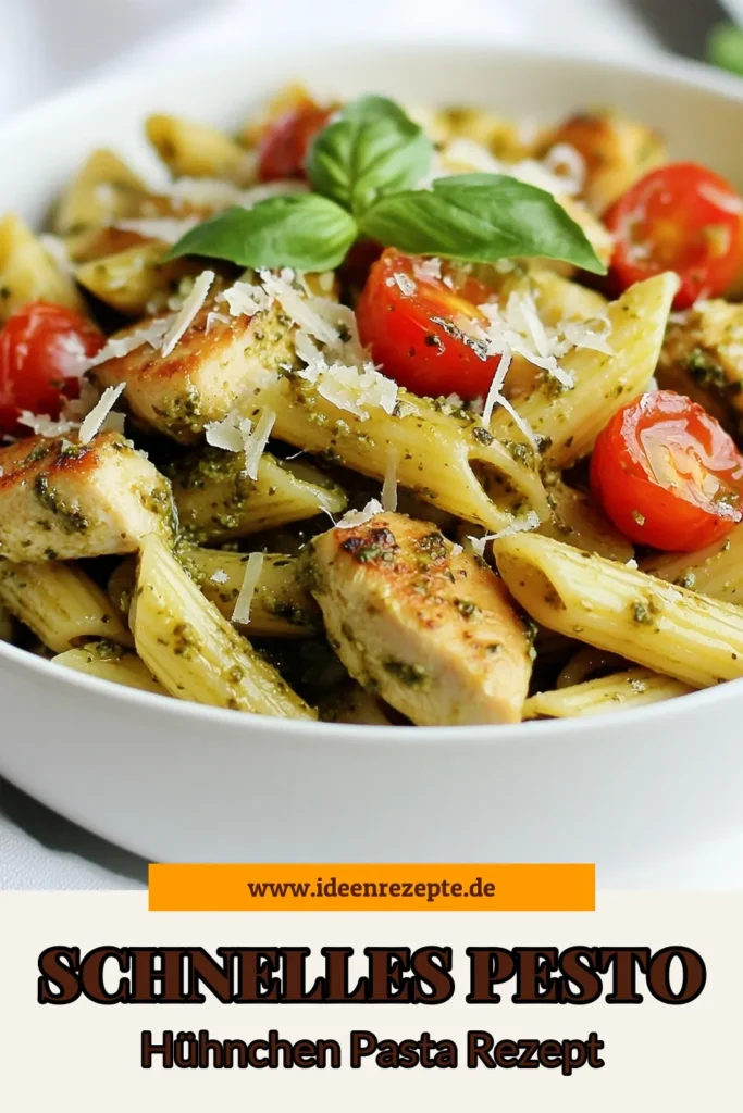 Entdecke dieses schnelles Hühnchen Pasta Rezept, perfekt für deine nächste Mahlzeit! Die Zesty Pesto Nudeln sind so einfach zuzubereiten und voller Geschmack. Dieses einfache Pasta Gericht kombiniert saftiges Hühnchen mit Pesto und frischen Kirschtomaten. Überrasche deine Familie mit diesem italienischen Pasta Rezept in nur 30 Minuten. Probiere es aus und teile deine Kreationen! #PastaRezept #SchnelleRezepte #ItalianFood #PestoLiebe