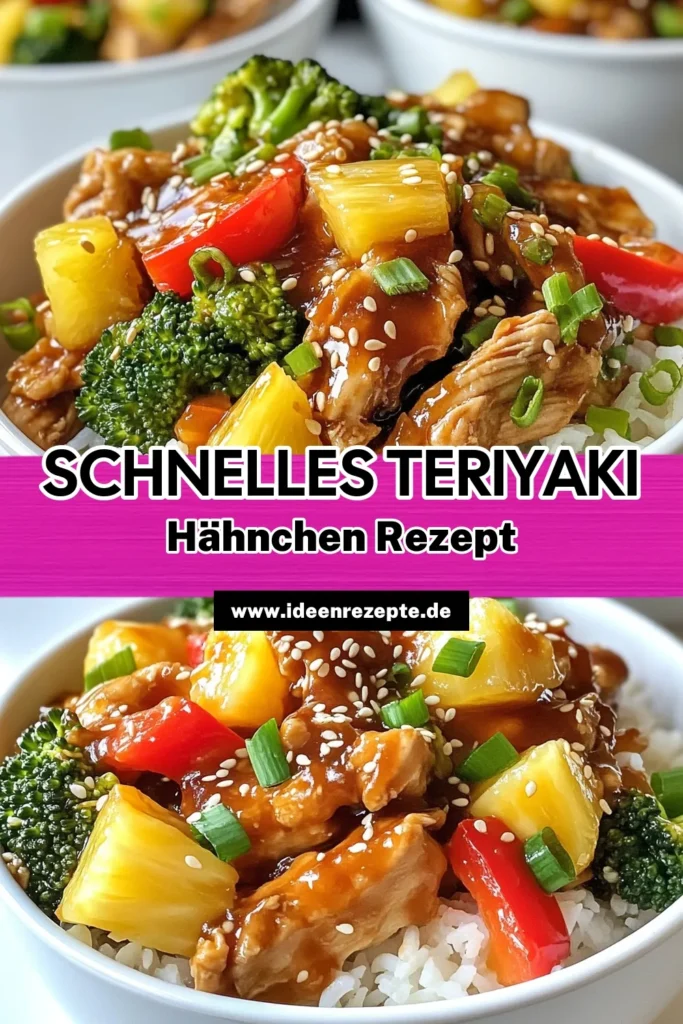 Entdecke dieses schnelles Teriyaki-Hähnchen-Rezept, ideal für gesunde Familienessen! Mit saftigem Hähnchen und süßer Ananas in diesem Slow Cooker Hähnchen wird jeder Bissen zum Genuss. Perfekt für eine mühelose Mahlzeit: Gekocht in nur 4 Stunden und 10 Minuten. Probiere dieses gesunde Hähnchenrezepte jetzt aus! Klicke auf den Pin für das vollständige Rezept und werde zum Küchenprofi! #TeriyakiHähnchen #SlowCookerRezepte #GesundeEssen #HähnchenMitAnanas