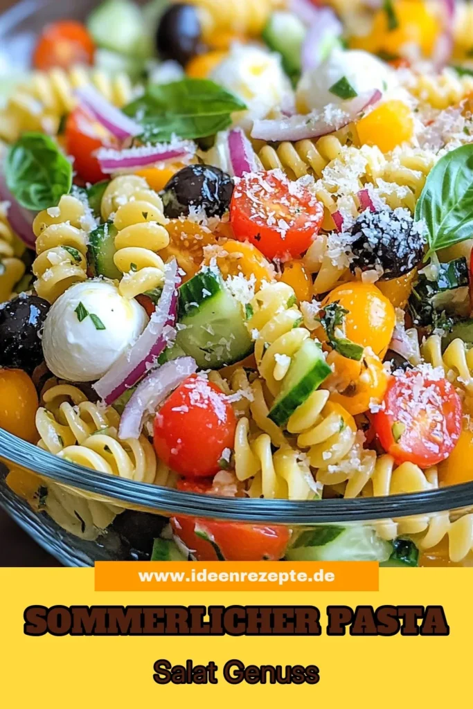 Entdecke unser köstliches Pasta-Salat Rezept inspiriert vom Olive Garden! Dieser italienische Pasta-Salat mit tri-color Pasta, Kirschtomaten und frischem Basilikum ist perfekt für jede Gelegenheit. Ideal als Beilage oder leichtes Hauptgericht. Probiere jetzt unser Rezept für den Olive Garden Pasta-Salat und genieße die Aromen Italiens. Speichere das Rezept, um es später auszuprobieren! #PastaSalat #OliveGarden #Italienisch #Essen