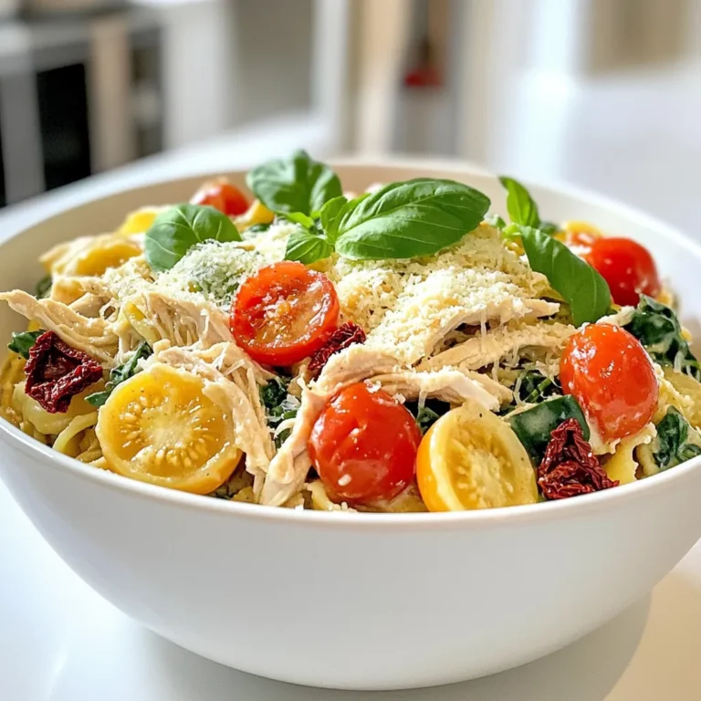 Für das Rezept benötigst du die folgenden Zutaten: - 4 Hähnchenbrustfilets, ohne Haut und Knochen - 250 g Kirschtomaten, halbiert - 250 g frischer Spinat, grob gehackt - 125 g getrocknete Tomaten, fein gehackt - 240 ml Schlagsahne - 240 ml Hühnerbrühe - 50 g geriebener Parmesan - 3 Knoblauchzehen, fein gehackt - 1 Teelöffel italienische Gewürzmischung - 1 Teelöffel Salz - 1/2 Teelöffel schwarzer Pfeffer - 340 g Pasta (Penne oder Fettuccine) - Frische Basilikumblätter zur Garnierung Das Gericht bietet eine gute Balance von Nährstoffen. Es enthält Protein von Hähnchen und Käse. Spinat liefert Vitamine und Mineralien. Die Pasta liefert Kohlenhydrate für Energie. Kirschtomaten und getrocknete Tomaten bringen Antioxidantien. Falls du keine Hähnchenbrust hast, probiere Hähnchenschenkel. Statt Schlagsahne kannst du eine pflanzliche Alternative verwenden. Verwende Gemüsebrühe, wenn du es vegetarisch magst. Für glutenfreie Pasta gibt es viele Optionen. Zuerst, nimm die Hähnchenbrustfilets. Lege sie gleichmäßig in den Slow Cooker. Dann schnapp dir eine große Schüssel. Gib die Schlagsahne, Hühnerbrühe, gehackten Knoblauch, italienische Gewürzmischung, Salz und Pfeffer hinein. Mische alles gut. Diese Mischung kommt dann über die Hähnchenbrüste. Jetzt sind die Kirschtomaten und die getrockneten Tomaten dran. Halbiere die Kirschtomaten und hacke die getrockneten Tomaten fein. Füge sie in den Slow Cooker hinzu. Achte darauf, dass sie gut verteilt sind. Setze den Deckel auf den Slow Cooker. Jetzt kommt der langsame Teil. Koche das Gericht 6-7 Stunden auf niedriger Stufe oder 3-4 Stunden auf hoher Stufe. Das Hähnchen wird zart und einfach zu zerreißen sein. Wenn die Zeit um ist, nimm das Hähnchen heraus. Zerkleinere es mit zwei Gabeln. Gib das zerkleinerte Hähnchen zurück in den Slow Cooker. Mische es gut mit der cremigen Sauce. Jetzt ist die Pasta dran. Koche die Pasta in einem großen Topf nach Anleitung, bis sie al dente ist. Gieße die Pasta ab und stelle sie beiseite. Füge die gekochte Pasta und den gehackten Spinat in den Slow Cooker. Hebe alles sanft unter. Lass das Gericht weitere 5-10 Minuten garen, bis der Spinat welkt. Schließlich gib den geriebenen Parmesan dazu. Rühre ihn ein, bis er schmilzt und gut vermischt ist. Jetzt sieht deine cremige toskanische Hühnerpasta fantastisch aus! Um die perfekte Sauce zu erhalten, nutzen Sie frische Zutaten. Frischer Spinat und Kirschtomaten bringen viel Geschmack. Sie können auch mehr Parmesan hinzufügen, um die Sauce cremiger zu machen. Dies verstärkt die Aromen und macht die Pasta noch köstlicher. Wenn Sie die Sauce dicker mögen, lassen Sie den Slow Cooker ohne Deckel für die letzten 30 Minuten laufen. So verdampft etwas Flüssigkeit. Das Hähnchen sollte zart und saftig sein. Kochen Sie es 6-7 Stunden bei niedriger Hitze oder 3-4 Stunden bei hoher Hitze. Überprüfen Sie es mit einer Gabel; es sollte sich leicht zerteilen lassen. Achten Sie darauf, das Hähnchen nicht zu lange zu garen. Sonst kann es trocken werden. Ein Fleischthermometer zeigt, dass 75 °C ideal sind. Penne und Fettuccine sind beide großartig für dieses Rezept. Penne hält die Sauce gut, während Fettuccine mehr Sauce aufnimmt. Wenn Sie eine andere Pasta verwenden, achten Sie auf die Kochzeit. Kurz vor dem Servieren können Sie die Pasta und den Spinat in den Slow Cooker geben. So bleibt alles frisch und lecker. Vermeiden Sie Überkochen, damit die Pasta al dente bleibt. {{image_4}} Wenn Sie eine vegetarische Variante möchten, ersetzen Sie das Hähnchen. Verwenden Sie stattdessen Kichererbsen oder Tofu. Sie bieten eine gute Proteinquelle. Kochen Sie die Kichererbsen oder Tofu gleich in der cremigen Sauce im Slow Cooker. Das Ergebnis bleibt lecker und sättigend. Sie können die italienische Gewürzmischung anpassen. Verwenden Sie frische Kräuter wie Thymian oder Oregano. Diese verleihen dem Gericht mehr Frische. Für einen würzigen Kick fügen Sie rote Pfefferflocken hinzu. Experimentieren Sie mit verschiedenen Gewürzen, um Ihren Geschmack zu treffen. Fügen Sie mehr Gemüse hinzu, um das Gericht bunter zu machen. Zucchini oder Paprika passen gut in dieses Rezept. Brokkoli ist auch eine tolle Ergänzung. Diese Gemüsesorten bringen zusätzliche Nährstoffe und Farben in Ihr Gericht. Mischen Sie sie einfach mit den anderen Zutaten im Slow Cooker. Du kannst die Reste der cremigen toskanischen Hühnerpasta in einem luftdichten Behälter aufbewahren. Lass die Pasta zuerst auf Raumtemperatur abkühlen. Danach stelle den Behälter in den Kühlschrank. Um die Pasta wieder aufzuwärmen, gib sie einfach in einen Topf. Füge ein wenig Wasser oder Brühe hinzu, um die Sauce wieder cremig zu machen. Erhitze sie bei mittlerer Hitze, bis sie warm ist. Die Reste bleiben im Kühlschrank etwa drei bis vier Tage frisch. Achte darauf, sie gut verpackt zu lagern. Wenn du unsicher bist, rieche an der Pasta. Wenn sie schlecht riecht oder die Farbe sich verändert hat, wirf sie lieber weg. Sicherheit geht vor! Du kannst die Pasta auch einfrieren, um sie länger haltbar zu machen. Teile die Portionen in geeignete Behälter oder Gefrierbeutel auf. Achte darauf, die Luft gut herauszudrücken, bevor du sie schließt. Die gefrorene Pasta hält sich bis zu drei Monate. Um sie aufzutauen, lege die Pasta einfach über Nacht in den Kühlschrank. Erhitze sie danach wie oben beschrieben. So bleibt der Geschmack frisch und lecker. Du kannst das Gericht 6-7 Stunden auf niedriger Stufe oder 3-4 Stunden auf hoher Stufe garen. Wenn du das Hähnchen perfekt zart haben willst, halte dich an diese Zeiten. Längeres Kochen kann das Hähnchen trocken machen. Überprüfe es nach der empfohlenen Zeit, um sicherzugehen. Ja, du kannst frische Tomaten verwenden! Kirschtomaten sind eine großartige Wahl. Sie geben dem Gericht mehr Frische. Wenn du frische Tomaten nimmst, schneide sie in kleine Stücke. Das hilft, den Geschmack gleichmäßig zu verteilen. Fühl dich frei, kreativ zu sein! Es gibt viele Alternativen zur Sahne. Du kannst griechischen Joghurt verwenden, um eine leichte Variante zu haben. Auch Kokosmilch funktioniert gut, wenn du einen anderen Geschmack magst. Für eine vegane Option probiere pflanzliche Sahne. Jede dieser Optionen bringt ihren eigenen Flair ins Gericht! Zusammenfassend haben wir über die wichtigen Zutaten und ihre Nährstoffe gesprochen. Ich gab Tipps zur Zubereitung und zum perfekten Kochen. Variationen wie vegetarische Optionen und die richtige Lagerung sind ebenfalls wichtig. Denke daran, die häufigsten Fragen zu beachten, um optimal zu kochen. Mahlzeiten selbst zuzubereiten macht Spaß. Probiere die Tipps aus und finde deine eigene Lieblingsversion!