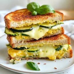 Hier sind die Zutaten für das Crispy Zucchini Grilled Cheese: - 2 mittlere Zucchini, dünn geschnitten - 4 Scheiben deines Lieblingsbrotes (Sauerteig oder Vollkorn empfohlen) - 1 Tasse geriebener scharfer Cheddar-Käse - ½ Tasse frischer Mozzarella, gerieben - 1 Ei, verquirlt - 1 Tasse Semmelbrösel (idealerweise Panko für extra Crunch) - 2 Esslöffel frisches Basilikum, gehackt - 1 Teelöffel Knoblauchpulver - 1 Esslöffel Olivenöl - Salz und Pfeffer nach Geschmack Diese Zutaten geben deinem Snack den perfekten Geschmack und die perfekte Textur. Wenn du keine Zucchini magst, probiere Auberginen oder Paprika. Diese Gemüsesorten sind ebenfalls lecker. Für das Brot kannst du auch glutenfreies Brot verwenden. Für den Käse kannst du einen milden Gouda oder einen veganen Käse nehmen. Das Ei kann durch eine Mischung aus Pflanzenmilch und Stärke ersetzt werden. Diese Alternativen machen dein Sandwich trotzdem köstlich. Zucchini stammt ursprünglich aus Mittelamerika. Heute wächst sie überall. Achte beim Kauf auf frische Zucchini. Sie sollten fest und glatt sein. Vermeide Zucchini mit dunklen Flecken oder Druckstellen. Die beste Zeit für frische Zucchini ist im Sommer. Diese Zucchini haben einen süßen und milden Geschmack. Sie sind auch sehr nährstoffreich und passen gut zu vielen Gerichten. {{ingredient_image_2}} Zuerst muss ich die Zucchini vorbereiten. Ich schneide sie in dünne Scheiben. Das hilft, sie knusprig zu machen. Ich nehme ein Sieb und lege die Zucchinischeiben hinein. Dann bestreue ich sie mit Salz. Das Salz entzieht der Zucchini Wasser. Ich lasse sie für etwa 10 Minuten ruhen. Danach spüle ich die Zucchini ab und tupfe sie mit einem Küchentuch trocken. Diese Schritte sind wichtig für die knusprige Textur. Jetzt beginne ich mit dem Panieren. Ich mische Semmelbrösel, Knoblauchpulver, Salz und Pfeffer in einer flachen Schüssel. In einer anderen Schüssel schlage ich das Ei auf. Ich tauche jede Zucchinischeibe zuerst in das Ei und dann in die Semmelbrösel. Ich drücke sanft, damit die Panade gut haftet. Es ist wichtig, die Scheiben gleichmäßig zu panieren. Das gibt einen tollen Crunch beim Braten. Jetzt kommt der Spaß: das Zusammenstellen des Sandwichs. Ich erhitze etwas Olivenöl in der Pfanne. Wenn die Pfanne heiß ist, lege ich eine Scheibe Brot hinein. Ich schichte zuerst eine Menge Cheddar-Käse darauf. Dann kommen die knusprigen Zucchinischeiben, gefolgt von Mozzarella und frischem Basilikum. Ich decke das Ganze mit einer weiteren Brotscheibe ab. Jetzt brate ich das Sandwich für 3-4 Minuten auf jeder Seite. Es wird goldbraun und der Käse schmilzt. Nach dem Braten lasse ich es kurz abkühlen und schneide es in der Mitte durch. So habe ich zwei leckere Stücke zum Servieren! Um das Crispy Zucchini Grilled Cheese perfekt knusprig zu machen, ist die Vorbereitung der Zucchini entscheidend. Zucchini hat viel Wasser. Daher solltest du sie salzen und zehn Minuten ruhen lassen. Das entzieht der Zucchini Feuchtigkeit. Spüle sie dann ab und tupfe sie trocken. Verwende Panko-Semmelbrösel für zusätzlichen Crunch. Diese sind gröber und machen die Panade knuspriger. Die Wahl des Brotes spielt eine große Rolle. Ich empfehle Sauerteig oder Vollkornbrot. Sauerteig hat eine schöne Kruste und tollen Geschmack. Vollkornbrot bringt mehr Nährstoffe mit. Beide Sorten rösten gut und halten die Füllung zusammen. Du kannst auch Ciabatta oder ein rustikales Brot verwenden, wenn du etwas anderes probieren möchtest. Für das beste Geschmackserlebnis kombiniere verschiedene Käsesorten. Scharfer Cheddar bringt einen kräftigen Geschmack. Mozzarella sorgt für eine cremige Textur. Du kannst auch etwas Gruyère oder Gouda hinzufügen. Diese Käsesorten schmelzen gut und verleihen deinem Sandwich eine reichhaltige Note. Experimentiere mit Käse, um deinen Favoriten zu finden! Pro Tipps Zucchini vorbereiten: Lass die geschnittenen Zucchini mit Salz stehen, um überschüssige Feuchtigkeit zu entfernen, damit das Sandwich nicht durchweicht. Panko für Extra Crunch: Verwende Panko-Semmelbrösel anstelle von normalen Semmelbröseln, um eine noch knusprigere Textur zu erzielen. Käse variieren: Experimentiere mit verschiedenen Käsesorten wie Gouda oder Brie für einen anderen Geschmack und eine interessante Konsistenz. Serviertipps: Serviere das Sandwich mit einer frisch zubereiteten Marinara-Sauce für ein köstliches Dip-Erlebnis. {{image_4}} Eine vegane Version ist einfach zu machen. Du kannst den Käse durch pflanzliche Alternativen ersetzen. Nutze veganen Käse, der gut schmilzt. Statt dem Ei verwende Leinsamenmehl. Mische einen Esslöffel Leinsamenmehl mit drei Esslöffeln Wasser. Lass die Mischung einige Minuten quellen, bis sie dick wird. Dies bindet die Zucchini zusammen. Das Ergebnis schmeckt genauso gut und ist tierfreundlich! Variiere das Rezept, indem du andere Gemüsesorten hinzufügst. Paprika, Auberginen oder Spinat passen gut. Schneide sie dünn und paniere sie gleich wie die Zucchini. Jedes Gemüse bringt einen eigenen Geschmack. So wird dein Sandwich bunter und gesünder. Experimentiere mit verschiedenen Kombinationen und finde deinen Favoriten! Für eine würzige Note füge Chili oder Jalapeños hinzu. Schneide sie klein und mische sie in die Käsemischung. Du kannst auch die Zucchini damit füllen, bevor du das Sandwich brätst. Diese Variante bringt ordentlich Feuer in dein Gericht. Achte darauf, die Menge nach deinem Geschmack anzupassen. So kannst du den perfekten Kick für deine Zunge erzielen! Um Reste des Crispy Zucchini Grilled Cheese richtig zu lagern, lege die Sandwiches in einen luftdichten Behälter. Stelle sicher, dass sie vollständig abgekühlt sind, bevor du sie hineinlegst. So bleibt die Knusprigkeit länger erhalten. Du kannst die Sandwiches bis zu drei Tage im Kühlschrank aufbewahren. Wenn du sie länger lagern möchtest, kannst du sie einfrieren. Wickel sie gut in Frischhaltefolie und lege sie in einen Gefrierbeutel. Um die Knusprigkeit beim Aufwärmen wiederherzustellen, benutze eine Pfanne oder einen Toaster. Erhitze die Pfanne bei mittlerer Hitze. Lege das Sandwich hinein und brate es für etwa 2-3 Minuten auf jeder Seite. Du kannst auch ein wenig Öl verwenden, um die Kruste noch knuspriger zu machen. Vermeide die Mikrowelle, da sie das Brot weich macht. Die frischen Zutaten für diesen Snack sind wichtig für den Geschmack. Zucchini bleibt im Kühlschrank 4-5 Tage frisch. Käse kann bis zu zwei Wochen halten, wenn du ihn gut verpackst. Achte darauf, die Semmelbrösel trocken zu lagern, damit sie nicht feucht werden. Wenn du frisches Basilikum nicht sofort verwendest, hält es sich in einem Glas Wasser etwa eine Woche frisch. Um Zucchini knusprig zu machen, ist es wichtig, die Feuchtigkeit zu reduzieren. Beginne damit, die Zucchini in dünne Scheiben zu schneiden. Bestreue sie dann mit etwas Salz und lasse sie 10 Minuten ruhen. Das Salz zieht die Feuchtigkeit heraus. Spüle die Zucchini anschließend ab und tupfe sie trocken. Diese Schritte helfen, eine knusprige Textur zu erzielen, wenn du sie brätst oder grillst. Ja, du kannst das Rezept im Voraus zubereiten. Du kannst die Zucchini schneiden und salzen, um die Feuchtigkeit zu entziehen. Danach kannst du sie im Kühlschrank aufbewahren. Auch die panierte Zucchini kannst du bis zu einem Tag im Voraus zubereiten. Das macht den Kochprozess schneller, wenn du bereit bist, das Crispy Zucchini Grilled Cheese zu machen. Zu deinem Crispy Zucchini Grilled Cheese passen viele Beilagen. Eine tolle Option ist eine marinara Sauce zum Dippen. Auch ein frischer Salat mit Tomaten und Gurken ergänzt das Gericht gut. Du kannst auch eine einfache Suppe, wie Tomatensuppe, servieren. Diese Beilagen bringen frische Aromen und machen dein Essen noch leckerer. In diesem Artikel haben wir die besten Zutaten für Crispy Zucchini Grilled Cheese besprochen. Ich habe euch Tipps zur Zubereitung und Variationen gegeben. Zucchini kann knusprig werden, wenn ihr die richtigen Schritte folgt. Denkt daran, frische und passende Zutaten zu wählen. Lagerung und Aufwärmen sind wichtig, um die Knusprigkeit zu erhalten. Nutzt unsere FAQs für weitere Hilfe. Probiert die verschiedenen Varianten aus und findet eure Lieblingsversion! So wird eure nächste Mahlzeit ein Hit!