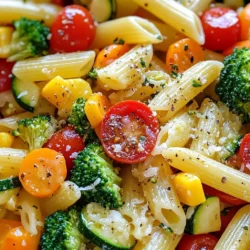 F&uuml;r die Pasta Primavera ben&ouml;tigst du die folgenden Hauptzutaten: - 225 g Pasta (Penne oder Fusilli) - 1 Zucchini, in Halbmonden - 1 Paprika (rot oder gelb), gew&uuml;rfelt - 250 g Kirschtomaten, halbiert - 250 g Brokkolir&ouml;schen - 1 Karotte, d&uuml;nn geschnitten Diese Zutaten bilden die Basis f&uuml;r dein Gericht. Sie geben Farbe und Geschmack. Die richtigen Gew&uuml;rze und &Ouml;le sind wichtig f&uuml;r den Geschmack. Du brauchst: - 3 Essl&ouml;ffel Oliven&ouml;l - 2 Knoblauchzehen, gehackt - 1 Teel&ouml;ffel italienische Gew&uuml;rzmischung - Salz und Pfeffer nach Geschmack Oliven&ouml;l sorgt f&uuml;r eine sch&ouml;ne Note. Knoblauch bringt viel Aroma. Die italienische Gew&uuml;rzmischung rundet das Gericht ab. Wenn du deinem Gericht etwas mehr Geschmack verleihen m&ouml;chtest, kannst du hinzuf&uuml;gen: - 30 g geriebener Parmesan (optional) - Frische Basilikumbl&auml;tter zur Dekoration Der Parmesan gibt eine cremige Textur. Die Basilikumbl&auml;tter sorgen f&uuml;r Frische und eine sch&ouml;ne Pr&auml;sentation. {{ingredient_image_2}} Heizen Sie zuerst den Ofen auf 220 &deg;C vor. Damit das Gem&uuml;se gleichm&auml;&szlig;ig gart, sollten Sie es gut vorbereiten. Schneiden Sie die Zucchini in Halbmonden und die Paprika in W&uuml;rfel. Halbieren Sie die Kirschtomaten und schneiden Sie die Karotte d&uuml;nn. Teilen Sie die Brokkolir&ouml;schen in kleinere St&uuml;cke. Legen Sie das gesamte Gem&uuml;se gleichm&auml;&szlig;ig auf ein Backblech. Gie&szlig;en Sie jetzt zwei Essl&ouml;ffel Oliven&ouml;l &uuml;ber das Gem&uuml;se. Streuen Sie die italienische Gew&uuml;rzmischung und den gehackten Knoblauch dar&uuml;ber. F&uuml;gen Sie nach Geschmack Salz und Pfeffer hinzu. Mischen Sie alles gut, damit die Gew&uuml;rze gleichm&auml;&szlig;ig verteilt sind. R&ouml;sten Sie das Gem&uuml;se im Ofen f&uuml;r 20 bis 25 Minuten. Wenden Sie das Gem&uuml;se nach der H&auml;lfte der Zeit. So wird es zart und erh&auml;lt ein tolles Aroma. W&auml;hrend das Gem&uuml;se im Ofen ist, kochen Sie die Pasta. Folgen Sie den Anweisungen auf der Verpackung und kochen Sie sie bis sie al dente ist. Gie&szlig;en Sie die Pasta ab und stellen Sie sie beiseite. In einer gro&szlig;en Pfanne mischen Sie das ger&ouml;stete Gem&uuml;se mit der gekochten Pasta. F&uuml;gen Sie den restlichen Essl&ouml;ffel Oliven&ouml;l hinzu. Wenn die Mischung zu trocken ist, geben Sie etwas Nudelwasser dazu. Erhitzen Sie alles bei mittlerer Hitze f&uuml;r 2 bis 3 Minuten. Wenn Sie m&ouml;chten, k&ouml;nnen Sie geriebenen Parmesan untermischen. Probieren Sie das Gericht und passen Sie die W&uuml;rze an. Servieren Sie die Pasta hei&szlig;, garniert mit frischen Basilikumbl&auml;ttern. Um dein Gem&uuml;se perfekt zu r&ouml;sten, folge diesen Tipps: - W&auml;hle frisches Gem&uuml;se. Frische Zutaten bieten den besten Geschmack. - Schneide das Gem&uuml;se gleichm&auml;&szlig;ig. So gart es gleichm&auml;&szlig;ig und sieht toll aus. - Verwende genug Oliven&ouml;l. Dies hilft dem Gem&uuml;se, sch&ouml;n zu br&auml;unen und nicht zu kleben. - W&uuml;rze gut. Salz, Pfeffer und italienische Gew&uuml;rze bringen den Geschmack hervor. - Wende das Gem&uuml;se. Mache das nach 10-15 Minuten im Ofen. So wird es von allen Seiten knusprig. K&auml;se gibt deinem Gericht einen reichhaltigen Geschmack. Hier sind einige Optionen: - Parmesan ist ein klassischer K&auml;se. Er passt gut zu Pasta Primavera. - Feta bringt eine salzige Note. Er schmeckt toll mit dem ger&ouml;steten Gem&uuml;se. - Mozzarella schmilzt sch&ouml;n. Er macht das Gericht extra cremig. - Veganer K&auml;se ist eine gute Wahl. Es gibt viele leckere Alternativen ohne Milch. Nudelwasser ist ein echter Geheimtipp. Es hat St&auml;rke, die hilft, die Sauce zu binden. So geht's: - Hebe etwas Nudelwasser auf, bevor du die Pasta abgie&szlig;t. - F&uuml;ge einen Schuss Nudelwasser zu deiner Gem&uuml;se-Pasta-Mischung hinzu. - R&uuml;hre gut um. Das Wasser macht die Sauce cremiger und sorgt f&uuml;r den perfekten Biss. Diese Tipps machen dein Roasted Vegetable Pasta Primavera zu einem Hit! Pro Tipps Gem&uuml;se richtig r&ouml;sten: Stellen Sie sicher, dass die Gem&uuml;se gleichm&auml;&szlig;ig auf dem Backblech verteilt sind, damit sie gleichm&auml;&szlig;ig r&ouml;sten und nicht dampfen. Pasta al dente kochen: Achten Sie darauf, die Pasta genau nach Packungsanweisung zu kochen, damit sie die perfekte Bissfestigkeit hat. W&uuml;rzen anpassen: Schmecken Sie das Gericht nach dem Mischen ab und passen Sie die Gew&uuml;rze nach Ihrem Geschmack an, um das Beste aus den Aromen herauszuholen. Frische Kr&auml;uter verwenden: Verwenden Sie frische Basilikumbl&auml;tter zur Garnitur, um das Gericht frisch und aromatisch zu halten. {{image_4}} Pasta Primavera ist sehr flexibel. Du kannst verschiedene Gem&uuml;se verwenden. Hier sind einige Ideen: - Aubergine, gew&uuml;rfelt - Spinat, frisch oder tiefgefroren - Gr&uuml;ne Bohnen, in St&uuml;cke geschnitten - K&uuml;rbis, in Scheiben geschnitten Diese Optionen bringen neue Farben und Geschm&auml;cker. Sie passen gut zu der Pasta und dem &Ouml;l. Wenn du mehr Protein m&ouml;chtest, f&uuml;ge diese Zutaten hinzu: - H&auml;hnchenbrust, gegrillt und in St&uuml;cke geschnitten - Garnelen, schnell gebraten - Kichererbsen, aus der Dose und abgesp&uuml;lt - Tofu, gew&uuml;rfelt und angebraten Diese Erg&auml;nzungen machen das Gericht s&auml;ttigender. Sie helfen dir, l&auml;nger satt zu bleiben. F&uuml;r eine glutenfreie Variante w&auml;hle glutenfreie Pasta. Es gibt viele Sorten auf dem Markt. Hier sind einige: - Reisnudeln - Linsenpasta - Kichererbsennudeln Diese Alternativen sind nahrhaft und lecker. Du wirst den Geschmack nicht vermissen! Reste von der Pasta Primavera sind leicht zu lagern. Lassen Sie das Gericht zuerst abk&uuml;hlen. F&uuml;llen Sie die Reste in einen luftdichten Beh&auml;lter. Stellen Sie sicher, dass der Beh&auml;lter gut verschlossen ist. Im K&uuml;hlschrank h&auml;lt sich die Pasta etwa 3 bis 4 Tage. Vermeiden Sie, die Pasta zu lange stehen zu lassen, um die Frische zu bewahren. Wenn Sie die Pasta Primavera l&auml;nger aufbewahren m&ouml;chten, frieren Sie sie ein. Teilen Sie die Portionen in kleinere Beh&auml;lter auf. Lassen Sie etwas Platz im Beh&auml;lter, da sich die Pasta beim Einfrieren ausdehnt. Die Pasta h&auml;lt sich im Gefrierfach bis zu 3 Monate. Beschriften Sie die Beh&auml;lter mit dem Datum, damit Sie wissen, wann Sie sie eingefroren haben. Um die Pasta Primavera wieder aufzuw&auml;rmen, nehmen Sie sie aus dem K&uuml;hlschrank oder Gefrierfach. F&uuml;r die Mikrowelle geben Sie die Portion in eine mikrowellengeeignete Sch&uuml;ssel. F&uuml;gen Sie einen Spritzer Wasser hinzu, um die Pasta feucht zu halten. Decken Sie die Sch&uuml;ssel ab und erhitzen Sie sie in 1-Minuten-Intervallen, bis sie hei&szlig; ist. Wenn Sie die Pasta auf dem Herd aufw&auml;rmen m&ouml;chten, geben Sie sie in eine Pfanne. F&uuml;gen Sie etwas Oliven&ouml;l oder Nudelwasser hinzu. Erhitzen Sie die Pasta bei mittlerer Hitze und r&uuml;hren Sie sie um. So bleibt der Geschmack frisch und lecker. Die Pasta Primavera h&auml;lt sich gut bis zu drei Tage im K&uuml;hlschrank. Bewahren Sie die Reste in einem luftdichten Beh&auml;lter auf. So bleibt der Geschmack frisch. Wenn Sie die Reste richtig lagern, sind sie immer noch lecker, wenn Sie sie wieder aufw&auml;rmen. Ja, Sie k&ouml;nnen die Pasta Primavera ganz einfach vegan machen. Lassen Sie einfach den Parmesan weg. Verwenden Sie auch pflanzliches &Ouml;l, um das Gem&uuml;se zu r&ouml;sten. So bleibt das Gericht lecker und vegan. Sie k&ouml;nnen auch Hefeflocken f&uuml;r einen k&auml;sigen Geschmack hinzuf&uuml;gen. Zu Pasta Primavera passen viele Beilagen. Ein frischer Salat ist eine tolle Wahl. Auch knuspriges Brot oder eine Gem&uuml;seplatte erg&auml;nzen das Gericht gut. Wenn Sie etwas Herzhaftes m&ouml;chten, probieren Sie gegrillte Auberginen oder Zucchini. In diesem Artikel haben wir die wichtigsten Zutaten f&uuml;r Pasta Primavera besprochen. Wir haben die Schritte zum perfekten R&ouml;sten von Gem&uuml;se und das Kochen der Pasta erkl&auml;rt. Tipps zur Verbesserung des Geschmacks und Variationen f&uuml;r jeden Geschmack kamen auch nicht zu kurz. Zum Schluss haben wir Lagerungshinweise gegeben, damit nichts verschwendet wird. Pasta Primavera ist flexibel und lecker. Experimentiere mit verschiedenen Zutaten und genie&szlig;e es!