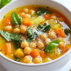 Für diese köstliche Suppe brauchen wir einige frische und gesunde Zutaten. Hier sind die Hauptzutaten: - 1 Esslöffel Olivenöl - 1 mittelgroße Zwiebel, gewürfelt - 2 Knoblauchzehen, fein gehackt - 2 mittelgroße Karotten, gewürfelt - 2 Selleriestangen, gewürfelt - 4 Tassen Hühner- oder Gemüsebrühe - 1 Dose (400 g) gewürfelte Tomaten - 1 Tasse gekochte Kichererbsen (oder weiße Bohnen) - 2 Tassen frische Spinatblätter - Saft von ½ Zitrone - Salz und Pfeffer nach Geschmack Diese Zutaten bilden die Basis der italienischen Penicillin-Suppe. Sie sind einfach zu finden und machen die Suppe gesund und nahrhaft. Die Gewürze und aromatischen Zutaten bringen den richtigen Geschmack in die Suppe. Hier sind die wichtigsten: - 1 Teelöffel getrockneter Oregano - 1 Teelöffel getrocknetes Basilikum Diese Kräuter verleihen der Suppe ein wunderbares Aroma. Oregano und Basilikum sind klassische italienische Gewürze, die für frischen Geschmack sorgen. Sie machen die Suppe noch leckerer. Um die Suppe schön zu präsentieren, können wir einige Garnituren hinzufügen: - Parmesankäse zum Garnieren (optional) - Frisches Basilikum zum Garnieren Der geriebene Parmesan gibt der Suppe eine cremige Note. Frisches Basilikum sorgt für einen zusätzlichen Frischekick. Diese Garnituren machen die italienische Penicillin-Suppe nicht nur schmackhafter, sondern auch hübscher. {{ingredient_image_2}} Um die Basis der italienischen Penicillin-Suppe zu machen, beginne mit einem großen Topf. Erhitze 1 Esslöffel Olivenöl bei mittlerer Hitze. Füge die gewürfelte Zwiebel hinzu. Brate sie für etwa 5 Minuten, bis sie weich und durchsichtig ist. Der Duft ist schon jetzt großartig! Jetzt kommt der fein gehackte Knoblauch. Rühre ihn für 1 Minute ein, bis er aromatisch riecht. Jetzt ist es Zeit, das Gemüse hinzuzufügen. Gib die gewürfelten Karotten und die Selleriestangen in den Topf. Koche alles für 5-7 Minuten. Das Gemüse soll leicht weich werden. Dann füge 1 Teelöffel getrockneten Oregano und 1 Teelöffel getrocknetes Basilikum hinzu. Rühre alles gut um, damit die Aromen sich entfalten. Gieße 4 Tassen Hühner- oder Gemüsebrühe in den Topf. Dann kommt die Dose gewürfelte Tomaten dazu. Bringe die Mischung zum sanften Köcheln. Jetzt ist es Zeit für die Kichererbsen! Rühre 1 Tasse gekochte Kichererbsen ein. Lasse die Suppe etwa 15 Minuten köcheln, damit sich die Aromen gut verbinden. Füge nun 2 Tassen frische Spinatblätter hinzu und koche sie 2-3 Minuten lang. Der Spinat sollte zusammenfallen. Nimm den Topf vom Herd. Jetzt kommt der Zitronensaft dazu. Schmecke die Suppe mit Salz und Pfeffer ab. Wenn du magst, serviere die Suppe heiß mit geriebenem Parmesan und frischem Basilikum. Für den besten Geschmack der italienischen Penicillin-Suppe ist die Auswahl der Zutaten wichtig. Verwende frisches Gemüse, wenn möglich. Die Zwiebel und der Knoblauch geben der Suppe Tiefe. Karotten und Sellerie bringen Süße und Textur. Auch die Gewürze sind entscheidend. Oregano und Basilikum verleihen der Suppe einen mediterranen Geschmack. Achte darauf, die Brühe selbst zu machen oder eine hochqualitative zu wählen. Das macht die Suppe viel aromatischer. Die Kochzeit kann je nach Hitzequelle und Zutaten variieren. Wenn du frisches Gemüse verwendest, kann die Zeit kürzer sein. Halte die Suppe nach dem Hinzufügen der Kichererbsen etwa 15 Minuten köchelnd. So verbinden sich die Aromen gut. Wenn du tiefgekühlten Spinat nutzt, füge ihn erst in den letzten Minuten hinzu. So bleibt er knackig und frisch. Serviere die Suppe heiß in tiefen Tellern. Garniere sie mit geriebenem Parmesan und frischem Basilikum. Das sieht nicht nur toll aus, sondern schmeckt auch lecker. Ich empfehle, die Suppe mit knusprigem Brot zu reichen. Das Brot macht die Mahlzeit komplett. Du kannst auch etwas Zitronensaft darüber träufeln. Es gibt der Suppe einen frischen Kick. Pro Tipps Frisches Gemüse verwenden: Verwenden Sie frisches Gemüse für den besten Geschmack und die beste Textur. Tiefkühlgemüse kann auch verwendet werden, sollte aber vor dem Kochen leicht aufgetaut werden. Gewürze anpassen: Experimentieren Sie mit verschiedenen Kräutern und Gewürzen, um die Aromen nach Ihrem persönlichen Geschmack zu variieren. Frische Kräuter können am Ende der Garzeit hinzugefügt werden, um einen intensiveren Geschmack zu erzielen. Protein hinzufügen: Um die Suppe gehaltvoller zu machen, können Sie zusätzliches Protein wie Hähnchenbrust oder Tofu hinzufügen. Diese sollten jedoch separat gekocht und erst kurz vor dem Servieren hinzugefügt werden. Reste aufbewahren: Diese Suppe eignet sich hervorragend zum Aufbewahren. Sie können sie bis zu 3 Tage im Kühlschrank lagern oder portionsweise einfrieren, um sie später zu genießen. {{image_4}} Die italienische Penicillin-Suppe ist super vielseitig. Um sie vegetarisch zu machen, verwende einfach Gemüsebrühe. Statt Hühnerbrühe, die du in der normalen Version nutzt, ist das eine tolle Option. Kichererbsen sind auch eine großartige Proteinquelle. Sie machen die Suppe nahrhaft und lecker. Wenn du mehr Protein willst, füge etwas gekochtes Hähnchen oder Tofu hinzu. Hähnchen passt gut zu den Aromen. Tofu ist eine gute Wahl für Vegetarier. Beides macht die Suppe sättigender. Du kannst auch verschiedene Bohnen verwenden, wie schwarze Bohnen oder Kidneybohnen. In Italien gibt es viele Arten, diese Suppe zu machen. In einigen Regionen nutzen die Leute frische Kräuter. Andere fügen Pasta oder Reis hinzu. Das gibt der Suppe eine andere Textur. Manchmal wird die Suppe auch mit einer Prise Chili gewürzt, um etwas Schärfe zu bringen. Jeder Koch hat seine eigene Note! Um die italienische Penicillin-Suppe frisch zu halten, kühlen Sie sie schnell ab. Lassen Sie die Suppe zunächst auf Raumtemperatur abkühlen. Füllen Sie dann die Suppe in luftdichte Behälter. Achten Sie darauf, keinen Platz für Luft zu lassen. So bleibt die Suppe länger lecker. Wenn Sie Reste haben, ist das Gefrieren eine gute Option. Füllen Sie die Suppe in gefriergeeignete Behälter oder Beutel. Lassen Sie etwas Platz oben, damit sich die Suppe ausdehnen kann. So bleibt der Geschmack auch nach dem Gefrieren. Sie können die Suppe bis zu drei Monate aufbewahren. Im Kühlschrank hält die Suppe etwa drei bis vier Tage. Stellen Sie sicher, dass der Behälter gut verschlossen ist. Überprüfen Sie vor dem Essen immer den Geruch und das Aussehen. Wenn alles gut aussieht, genießen Sie die Suppe! Die italienische Penicillin-Suppe hat ihren Ursprung in der italienischen Küche. Sie verbindet Aromen aus verschiedenen Regionen Italiens. Diese Suppe wird oft als „Hausmittel“ angesehen. Viele glauben, sie hilft bei Erkältungen oder zur Stärkung des Immunsystems. Die Zutaten sind einfach und frisch, was ihre Beliebtheit erklärt. Diese Suppe ist nicht nur lecker, sondern auch sehr gesund. Sie enthält viele Gemüse, die reich an Vitaminen sind. Karotten und Spinat stärken die Augen und das Immunsystem. Kichererbsen sind eine gute Proteinquelle und machen die Suppe sättigend. Zudem hat frischer Zitronensaft antioxidative Eigenschaften, die gut für die Haut sind. Die Brühe hilft, den Körper zu hydratisieren. Ja, du kannst die Suppe im Voraus zubereiten. Die Aromen entwickeln sich beim Lagern noch besser. Koche die Suppe und lasse sie abkühlen. Bewahre sie dann in einem luftdichten Behälter im Kühlschrank auf. So bleibt sie bis zu drei Tage frisch. Du kannst die Suppe auch einfrieren. Achte darauf, sie vollständig abzukühlen, bevor du sie in den Gefrierschrank stellst. Wenn du sie später isst, einfach aufwärmen und genießen! Die italienische Penicillin-Suppe ist einfach großartig. Wir haben die besten Zutaten, Gewürze und Anpassungen besprochen. Die Schritt-für-Schritt-Anleitung zeigt, wie du die Suppe zubereitest. Tipps helfen dir, den besten Geschmack zu erreichen. Du kannst vegetarische Optionen oder regionale Varianten ausprobieren. Denke daran, wie wichtig die Lagerung ist, um die Suppe frisch zu halten. Diese Suppe bietet nicht nur Genuss, sondern auch Gesundheit. Probiere sie aus und genieße den vollen Geschmack!