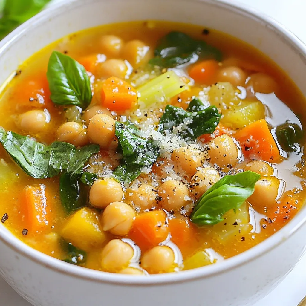 Für diese köstliche Suppe brauchen wir einige frische und gesunde Zutaten. Hier sind die Hauptzutaten: - 1 Esslöffel Olivenöl - 1 mittelgroße Zwiebel, gewürfelt - 2 Knoblauchzehen, fein gehackt - 2 mittelgroße Karotten, gewürfelt - 2 Selleriestangen, gewürfelt - 4 Tassen Hühner- oder Gemüsebrühe - 1 Dose (400 g) gewürfelte Tomaten - 1 Tasse gekochte Kichererbsen (oder weiße Bohnen) - 2 Tassen frische Spinatblätter - Saft von ½ Zitrone - Salz und Pfeffer nach Geschmack Diese Zutaten bilden die Basis der italienischen Penicillin-Suppe. Sie sind einfach zu finden und machen die Suppe gesund und nahrhaft. Die Gewürze und aromatischen Zutaten bringen den richtigen Geschmack in die Suppe. Hier sind die wichtigsten: - 1 Teelöffel getrockneter Oregano - 1 Teelöffel getrocknetes Basilikum Diese Kräuter verleihen der Suppe ein wunderbares Aroma. Oregano und Basilikum sind klassische italienische Gewürze, die für frischen Geschmack sorgen. Sie machen die Suppe noch leckerer. Um die Suppe schön zu präsentieren, können wir einige Garnituren hinzufügen: - Parmesankäse zum Garnieren (optional) - Frisches Basilikum zum Garnieren Der geriebene Parmesan gibt der Suppe eine cremige Note. Frisches Basilikum sorgt für einen zusätzlichen Frischekick. Diese Garnituren machen die italienische Penicillin-Suppe nicht nur schmackhafter, sondern auch hübscher. {{ingredient_image_2}} Um die Basis der italienischen Penicillin-Suppe zu machen, beginne mit einem großen Topf. Erhitze 1 Esslöffel Olivenöl bei mittlerer Hitze. Füge die gewürfelte Zwiebel hinzu. Brate sie für etwa 5 Minuten, bis sie weich und durchsichtig ist. Der Duft ist schon jetzt großartig! Jetzt kommt der fein gehackte Knoblauch. Rühre ihn für 1 Minute ein, bis er aromatisch riecht. Jetzt ist es Zeit, das Gemüse hinzuzufügen. Gib die gewürfelten Karotten und die Selleriestangen in den Topf. Koche alles für 5-7 Minuten. Das Gemüse soll leicht weich werden. Dann füge 1 Teelöffel getrockneten Oregano und 1 Teelöffel getrocknetes Basilikum hinzu. Rühre alles gut um, damit die Aromen sich entfalten. Gieße 4 Tassen Hühner- oder Gemüsebrühe in den Topf. Dann kommt die Dose gewürfelte Tomaten dazu. Bringe die Mischung zum sanften Köcheln. Jetzt ist es Zeit für die Kichererbsen! Rühre 1 Tasse gekochte Kichererbsen ein. Lasse die Suppe etwa 15 Minuten köcheln, damit sich die Aromen gut verbinden. Füge nun 2 Tassen frische Spinatblätter hinzu und koche sie 2-3 Minuten lang. Der Spinat sollte zusammenfallen. Nimm den Topf vom Herd. Jetzt kommt der Zitronensaft dazu. Schmecke die Suppe mit Salz und Pfeffer ab. Wenn du magst, serviere die Suppe heiß mit geriebenem Parmesan und frischem Basilikum. Für den besten Geschmack der italienischen Penicillin-Suppe ist die Auswahl der Zutaten wichtig. Verwende frisches Gemüse, wenn möglich. Die Zwiebel und der Knoblauch geben der Suppe Tiefe. Karotten und Sellerie bringen Süße und Textur. Auch die Gewürze sind entscheidend. Oregano und Basilikum verleihen der Suppe einen mediterranen Geschmack. Achte darauf, die Brühe selbst zu machen oder eine hochqualitative zu wählen. Das macht die Suppe viel aromatischer. Die Kochzeit kann je nach Hitzequelle und Zutaten variieren. Wenn du frisches Gemüse verwendest, kann die Zeit kürzer sein. Halte die Suppe nach dem Hinzufügen der Kichererbsen etwa 15 Minuten köchelnd. So verbinden sich die Aromen gut. Wenn du tiefgekühlten Spinat nutzt, füge ihn erst in den letzten Minuten hinzu. So bleibt er knackig und frisch. Serviere die Suppe heiß in tiefen Tellern. Garniere sie mit geriebenem Parmesan und frischem Basilikum. Das sieht nicht nur toll aus, sondern schmeckt auch lecker. Ich empfehle, die Suppe mit knusprigem Brot zu reichen. Das Brot macht die Mahlzeit komplett. Du kannst auch etwas Zitronensaft darüber träufeln. Es gibt der Suppe einen frischen Kick. Pro Tipps Frisches Gemüse verwenden: Verwenden Sie frisches Gemüse für den besten Geschmack und die beste Textur. Tiefkühlgemüse kann auch verwendet werden, sollte aber vor dem Kochen leicht aufgetaut werden. Gewürze anpassen: Experimentieren Sie mit verschiedenen Kräutern und Gewürzen, um die Aromen nach Ihrem persönlichen Geschmack zu variieren. Frische Kräuter können am Ende der Garzeit hinzugefügt werden, um einen intensiveren Geschmack zu erzielen. Protein hinzufügen: Um die Suppe gehaltvoller zu machen, können Sie zusätzliches Protein wie Hähnchenbrust oder Tofu hinzufügen. Diese sollten jedoch separat gekocht und erst kurz vor dem Servieren hinzugefügt werden. Reste aufbewahren: Diese Suppe eignet sich hervorragend zum Aufbewahren. Sie können sie bis zu 3 Tage im Kühlschrank lagern oder portionsweise einfrieren, um sie später zu genießen. {{image_4}} Die italienische Penicillin-Suppe ist super vielseitig. Um sie vegetarisch zu machen, verwende einfach Gemüsebrühe. Statt Hühnerbrühe, die du in der normalen Version nutzt, ist das eine tolle Option. Kichererbsen sind auch eine großartige Proteinquelle. Sie machen die Suppe nahrhaft und lecker. Wenn du mehr Protein willst, füge etwas gekochtes Hähnchen oder Tofu hinzu. Hähnchen passt gut zu den Aromen. Tofu ist eine gute Wahl für Vegetarier. Beides macht die Suppe sättigender. Du kannst auch verschiedene Bohnen verwenden, wie schwarze Bohnen oder Kidneybohnen. In Italien gibt es viele Arten, diese Suppe zu machen. In einigen Regionen nutzen die Leute frische Kräuter. Andere fügen Pasta oder Reis hinzu. Das gibt der Suppe eine andere Textur. Manchmal wird die Suppe auch mit einer Prise Chili gewürzt, um etwas Schärfe zu bringen. Jeder Koch hat seine eigene Note! Um die italienische Penicillin-Suppe frisch zu halten, kühlen Sie sie schnell ab. Lassen Sie die Suppe zunächst auf Raumtemperatur abkühlen. Füllen Sie dann die Suppe in luftdichte Behälter. Achten Sie darauf, keinen Platz für Luft zu lassen. So bleibt die Suppe länger lecker. Wenn Sie Reste haben, ist das Gefrieren eine gute Option. Füllen Sie die Suppe in gefriergeeignete Behälter oder Beutel. Lassen Sie etwas Platz oben, damit sich die Suppe ausdehnen kann. So bleibt der Geschmack auch nach dem Gefrieren. Sie können die Suppe bis zu drei Monate aufbewahren. Im Kühlschrank hält die Suppe etwa drei bis vier Tage. Stellen Sie sicher, dass der Behälter gut verschlossen ist. Überprüfen Sie vor dem Essen immer den Geruch und das Aussehen. Wenn alles gut aussieht, genießen Sie die Suppe! Die italienische Penicillin-Suppe hat ihren Ursprung in der italienischen Küche. Sie verbindet Aromen aus verschiedenen Regionen Italiens. Diese Suppe wird oft als „Hausmittel“ angesehen. Viele glauben, sie hilft bei Erkältungen oder zur Stärkung des Immunsystems. Die Zutaten sind einfach und frisch, was ihre Beliebtheit erklärt. Diese Suppe ist nicht nur lecker, sondern auch sehr gesund. Sie enthält viele Gemüse, die reich an Vitaminen sind. Karotten und Spinat stärken die Augen und das Immunsystem. Kichererbsen sind eine gute Proteinquelle und machen die Suppe sättigend. Zudem hat frischer Zitronensaft antioxidative Eigenschaften, die gut für die Haut sind. Die Brühe hilft, den Körper zu hydratisieren. Ja, du kannst die Suppe im Voraus zubereiten. Die Aromen entwickeln sich beim Lagern noch besser. Koche die Suppe und lasse sie abkühlen. Bewahre sie dann in einem luftdichten Behälter im Kühlschrank auf. So bleibt sie bis zu drei Tage frisch. Du kannst die Suppe auch einfrieren. Achte darauf, sie vollständig abzukühlen, bevor du sie in den Gefrierschrank stellst. Wenn du sie später isst, einfach aufwärmen und genießen! Die italienische Penicillin-Suppe ist einfach großartig. Wir haben die besten Zutaten, Gewürze und Anpassungen besprochen. Die Schritt-für-Schritt-Anleitung zeigt, wie du die Suppe zubereitest. Tipps helfen dir, den besten Geschmack zu erreichen. Du kannst vegetarische Optionen oder regionale Varianten ausprobieren. Denke daran, wie wichtig die Lagerung ist, um die Suppe frisch zu halten. Diese Suppe bietet nicht nur Genuss, sondern auch Gesundheit. Probiere sie aus und genieße den vollen Geschmack!