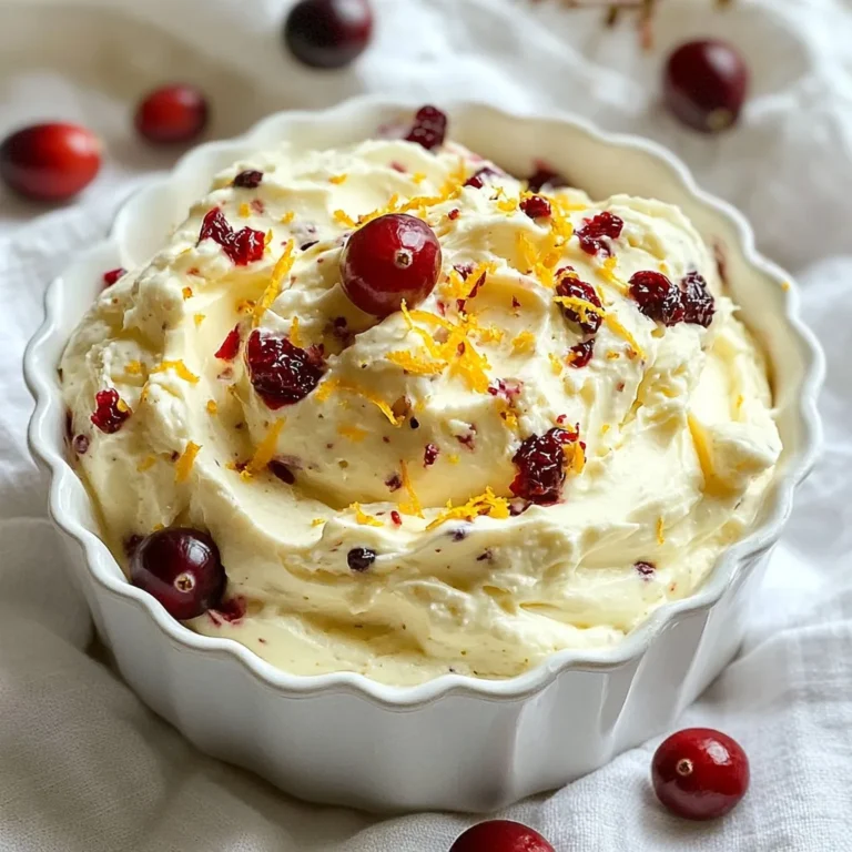 Für die Cranberry Butter brauchst du die folgenden Zutaten: - 1 Tasse ungesalzene Butter, weichgeworden - 1/2 Tasse frische oder gefrorene Cranberrys, grob gehackt - 1/4 Tasse Puderzucker - 1 Esslöffel Orangenschale, fein gerieben - 1 Teelöffel Vanilleextrakt - Eine Prise Salz Diese Zutaten bringen alle den perfekten Geschmack in die Butter. Die Kombination von Cranberrys und Orange gibt der Butter eine frische Note. Wenn du keine frischen Cranberrys hast, kannst du gefrorene verwenden. Sie funktionieren genauso gut. Du kannst auch den Puderzucker durch Honig ersetzen, wenn du eine andere Süße magst. Für eine besondere Note kannst du auch Zimt oder Muskatnuss hinzufügen. Diese Gewürze passen gut zu Cranberrys. Achte darauf, dass die Butter wirklich weich ist. Das macht das Mischen viel einfacher. Wenn du die Orangenschale reibst, verwende nur die orangefarbene Haut. Der weiße Teil hat einen bitteren Geschmack. Das Salz ist wichtig. Es hebt die Aromen der anderen Zutaten hervor und macht die Mischung noch leckerer. {{ingredient_image_2}} Zuerst lass die Butter bei Raumtemperatur weich werden. Ich empfehle, sie etwa 30 Minuten stehen zu lassen. Die Butter sollte cremig und leicht sein. Wenn sie weich ist, gib sie in eine Rührschüssel. Du kannst einen elektrischen Mixer oder einen Schneebesen verwenden. Mixe die Butter, bis sie fluffig wird. Jetzt kommt der spaßige Teil! Füge die grob gehackten Cranberrys zur Butter hinzu. Mische sie vorsichtig unter, damit sie ganz bleiben. Danach gib den Puderzucker, die geriebene Orangenschale und den Vanilleextrakt dazu. Eine Prise Salz darf auch nicht fehlen. Mische alles gut, bis die Zutaten gleichmäßig verteilt sind. Probiere die Mischung und füge mehr Puderzucker hinzu, wenn du es süßer magst. Übertrage die Cranberry-Butter in einen luftdichten Behälter. Glätte die Oberfläche mit einem Löffel. Decke die Butter ab und stelle sie für mindestens eine Stunde in den Kühlschrank. Das hilft, die Aromen zu verbinden und die Butter fester zu machen. Wenn sie bereit ist, serviere sie in einer kleinen Schale. Dekorier sie mit etwas Orangenschale oder ganzen Cranberrys. Sie passt perfekt zu frischem Brot oder Scones! Frische Cranberries bringen einen tollen Geschmack. Sie sind saftig und knackig. Gefrorene Cranberries sind praktisch, wenn frische nicht verfügbar sind. Sie behalten ihren Geschmack gut. Wenn Sie gefrorene Cranberries verwenden, tauen Sie sie vorher auf. So können Sie sie besser in die Butter einarbeiten. Die Süße Ihrer Cranberry Butter ist wichtig. Beginnen Sie mit 1/4 Tasse Puderzucker. Probieren Sie die Mischung, um zu sehen, ob es süß genug ist. Wenn nicht, fügen Sie mehr Puderzucker hinzu, um den Geschmack zu verbessern. Denken Sie daran, dass die Cranberries einen leicht herben Geschmack haben. Bewahren Sie die Cranberry Butter in einem luftdichten Behälter auf. So bleibt sie frisch und lecker. Kühlen Sie die Butter mindestens eine Stunde, bevor Sie sie servieren. Das hilft den Aromen, sich zu verbinden. Im Kühlschrank hält die Butter bis zu zwei Wochen. Sie können die Butter auch einfrieren, wenn Sie sie länger aufbewahren möchten. Pro Tipps Butter richtig weich machen: Lassen Sie die Butter bei Raumtemperatur für mindestens 30 Minuten stehen, um die perfekte streichfähige Konsistenz zu erreichen. Cranberrys vorbereiten: Wenn Sie gefrorene Cranberrys verwenden, lassen Sie sie vollständig auftauen und gut abtropfen, um überschüssige Flüssigkeit zu vermeiden. Für mehr Geschmack: Experimentieren Sie mit zusätzlichen Gewürzen wie Zimt oder Muskatnuss, um der Butter eine besondere Note zu verleihen. Aufbewahrungstipps: Bewahren Sie die Cranberry-Bliss-Butter in einem luftdichten Behälter im Kühlschrank auf, um die Frische zu erhalten, und verwenden Sie sie innerhalb von einer Woche. {{image_4}} Cranberry Butter bekommt eine schöne Textur, wenn Sie Nüsse hinzufügen. Mandeln oder Walnüsse passen gut. Hacken Sie die Nüsse grob und fügen Sie sie nach den Cranberrys hinzu. Mischen Sie alles gut, damit sich die Nüsse gleichmäßig verteilen. Diese Variante gibt der Butter einen tollen Crunch. Sie können die Aromen leicht verändern. Fügen Sie eine Prise Zimt oder Muskatnuss hinzu. Diese Gewürze bringen einen warmen Geschmack. Auch etwas Ingwer gibt der Butter eine frische Note. Experimentieren Sie mit verschiedenen Gewürzen, um Ihre eigene Mischung zu finden. Cranberry Butter schmeckt besonders gut auf frischem Brot oder Scones. Servieren Sie sie mit Pfannkuchen für ein leckeres Frühstück. Eine schöne Schale mit Butter macht jeden Brunch einladend. Dekorieren Sie die Butter mit Orangenschale oder ganzen Cranberrys für einen hübschen Look. Cranberry Butter ist nicht nur lecker, sondern auch nahrhaft. Eine Portion von 2 Esslöffeln enthält ungefähr 100 Kalorien. Diese Kalorien stammen hauptsächlich aus der Butter, die reich an Fett ist. Eine Portion hat etwa 11 Gramm Fett, wovon 7 Gramm gesättigte Fettsäuren sind. Der Zucker kommt von Puderzucker und Cranberrys. Eine Portion enthält etwa 5 Gramm Zucker. Die Süße in Cranberry Butter kommt vor allem von Puderzucker. Eine Portion hat etwa 5 Gramm Zucker. Zu viel Zucker kann schlecht für die Zähne sein und zu Gewichtszunahme führen. Es ist wichtig, die Menge zu kontrollieren. Wenn Sie die Süße anpassen möchten, fügen Sie weniger Puderzucker hinzu. So bleibt der Geschmack frisch und fruchtig. Cranberry Butter enthält einige Allergene. Hauptsächlich ist da die Butter, die Milchprodukte enthält. Menschen mit Laktoseintoleranz sollten darauf achten. Die Cranberrys sind glutenfrei und vegan. Wenn Sie Nüsse lieben, können Sie Nüsse hinzufügen. Achten Sie darauf, mögliche Allergien zu beachten, wenn Sie diese Butter servieren. Cranberry Butter hält sich im Kühlschrank etwa zwei Wochen. Bewahre sie in einem luftdichten Behälter auf. Achte darauf, die Butter immer mit einem sauberen Messer zu entnehmen. So vermeidest du Bakterien. Ja, du kannst die Butter einfrieren. Fülle sie in einen gefrierfesten Behälter. So bleibt die Butter bis zu drei Monate frisch. Wenn du die Butter auftauen möchtest, lasse sie über Nacht im Kühlschrank. Cranberry Butter passt gut zu vielen Gerichten. Probiere sie auf frischem Brot oder Scones. Sie schmeckt auch lecker auf Pfannkuchen oder Waffeln. Verwende sie für ein besonderes Frühstück oder Brunch. Die süß-säuerliche Note ergänzt viele Speisen perfekt. Cranberry Butter ist einfach und lecker. Wir haben die Zutaten und ihre Alternativen besprochen. Dann habe ich dir die Schritt-für-Schritt-Anleitung gegeben. Du hast Tipps zur Frische der Cranberries und zur Süße erhalten. Wir haben auch Variationen und Nährwerte behandelt. Denke daran, die Butter gut aufzubewahren. Experimentiere mit neuen Rezepten. So findest du deinen perfekten Geschmack!