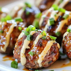 - 450 g Hackfleisch (Rind) - 125 g Semmelbrösel - 60 g Frühlingszwiebeln, fein gehackt - 3 Knoblauchzehen, gehackt - 2 Esslöffel Sojasauce - 1 Esslöffel Sesamöl - 1 Esslöffel brauner Zucker - 1 Teelöffel frischer Ingwer, gerieben - 1/2 Teelöffel schwarzer Pfeffer - 1/2 Teelöffel rote Pfefferflocken (optional) Um die perfekten Korean BBQ Fleischbällchen zu machen, brauchst du frische und hochwertige Zutaten. Das Hackfleisch ist die Basis. Ich empfehle Rindfleisch, da es saftig bleibt. Die Semmelbrösel helfen, die Fleischbällchen zusammenzuhalten. Frühlingszwiebeln und Knoblauch bringen einen guten Geschmack. Sojasauce und Sesamöl geben dem Gericht Tiefe. Brauner Zucker sorgt für eine leichte Süße. Ingwer bringt einen frischen Kick. Schwarzer Pfeffer und rote Pfefferflocken fügen die richtige Würze hinzu. - 120 g Mayonnaise - 1 Esslöffel Sriracha (oder nach Geschmack) - 1 Teelöffel Limettensaft - 1/2 Teelöffel Sesamöl Die scharfe Mayonnaise macht die Fleischbällchen noch besser. Mayonnaise ist die Basis und gibt eine cremige Textur. Sriracha fügt die Würze hinzu. Du kannst die Menge an Sriracha nach deinem Geschmack anpassen. Ein Spritzer Limettensaft bringt Frische. Das Sesamöl rundet die Aromen ab. Diese Mischung ist einfach und schnell gemacht. {{ingredient_image_2}} Um die Fleischbällchen zuzubereiten, beginne mit einer großen Schüssel. Vermenge dort 450 g Rinderhackfleisch mit 125 g Semmelbrösel, 60 g fein gehackten Frühlingszwiebeln, 3 gehackten Knoblauchzehen, 2 Esslöffeln Sojasauce, 1 Esslöffel Sesamöl, 1 Esslöffel braunem Zucker, 1 Teelöffel geriebenem Ingwer, 1/2 Teelöffel schwarzem Pfeffer und 1/2 Teelöffel roten Pfefferflocken. Achte darauf, dass alles gut verteilt ist. Forme dann kleine Fleischbällchen, die etwa 2,5 cm groß sind. Erhitze eine Pfanne bei mittlerer Hitze und füge 1 Esslöffel Pflanzenöl hinzu. Wenn das Öl heiß ist, lege die Fleischbällchen vorsichtig in die Pfanne. Brate sie portionsweise für 5-6 Minuten. Wende die Bällchen gelegentlich, bis sie von allen Seiten goldbraun sind und durchgegart sind. In einer kleinen Schüssel vermenge 120 g Mayonnaise mit 1 Esslöffel Sriracha. Füge 1 Teelöffel Limettensaft und 1/2 Teelöffel Sesamöl hinzu. Rühre alles gut durch. Du kannst die Menge an Sriracha nach deinem Geschmack anpassen, um die gewünschte Schärfe zu erreichen. - Gleichmäßige Größe der Fleischbällchen: Achte darauf, dass alle Fleischbällchen gleich groß sind. So garen sie gleichmäßig. Eine Größe von etwa 2,5 cm ist ideal. Du kannst einen Esslöffel verwenden, um die Portionen zu messen. - Hitze während des Bratens kontrollieren: Halte die Hitze auf mittlerer Stufe. Zu hohe Hitze kann die Außenseite verbrennen, während das Innere roh bleibt. Wende die Fleischbällchen regelmäßig, um eine schöne Bräunung zu erzielen. - Anpassung der Schärfe durch Sriracha: Du kannst die Schärfe der Mayonnaise anpassen, indem du mehr oder weniger Sriracha hinzufügst. Fang mit einem Esslöffel an und taste dich langsam vor. - Zusätzliche Gewürze oder Zutaten hinzufügen: Experimentiere mit anderen Geschmäckern. Füge Knoblauchpulver, Limettenschale oder sogar etwas Honig hinzu. So erhält die Mayonnaise eine besondere Note. Pro Tipps Fleischwahl: Verwende hochwertiges Rinderhackfleisch für einen besseren Geschmack und eine saftigere Konsistenz. Gewürze anpassen: Experimentiere mit verschiedenen Gewürzen oder Kräutern, um deine Fleischbällchen nach deinem Geschmack zu personalisieren. Fleischbällchen gleichmäßig braten: Achte darauf, die Pfanne nicht zu überfüllen, damit die Fleischbällchen gleichmäßig bräunen und garen. Mayonnaise variieren: Füge verschiedene Saucen oder Geschmacksrichtungen zur Mayonnaise hinzu, um die Schärfe oder den Geschmack zu variieren. {{image_4}} Du kannst verschiedene Fleischsorten nutzen. Schweinehackfleisch gibt einen anderen Geschmack. Es ist saftig und passt gut zu den Gewürzen. Truthahn ist eine gesunde Wahl. Es hat weniger Fett und ist leicht. Für eine vegetarische Option kannst du Tofu verwenden. Tofu nimmt die Aromen gut auf. Zerdrücke den Tofu und vermische ihn mit den gleichen Gewürzen. So erhältst du leckere, fleischlose Bällchen. Diese Fleischbällchen passen gut zu vielen Beilagen. Reis ist ein Klassiker. Er ist einfach zuzubereiten und sättigend. Du kannst auch Gemüse dazu servieren. Gedämpfte Brokkoli oder Karotten bringen Farbe auf den Teller. Garnierungen machen das Gericht festlicher. Frische Kräuter wie Koriander oder Frühlingszwiebeln sind toll. Sie geben Frische und Geschmack. Nüsse wie geröstete Erdnüsse fügen einen knusprigen Biss hinzu. So wird das Essen noch besser! Bewahre die Fleischbällchen in einem kühlen Behälter auf. Ein luftdichter Behälter ist ideal. So bleiben sie frisch. Im Kühlschrank halten sie sich etwa drei bis vier Tage. Achte darauf, dass die Bällchen gut abgedeckt sind, um Austrocknung zu vermeiden. Um die Fleischbällchen einzufrieren, lege sie einzeln auf ein Backblech. Friere sie für etwa zwei Stunden ein. Danach kannst du sie in einen Gefrierbeutel geben. So kleben sie nicht zusammen. Die Fleischbällchen bleiben bis zu drei Monate frisch. Tipps zum Wiedererwärmen: - Lass die Bällchen zuerst im Kühlschrank auftauen. - Erhitze sie dann in einer Pfanne oder im Ofen. - Achte darauf, dass sie gut durchgeheizt sind, bevor du sie servierst. Diese Methoden helfen dir, die köstlichen Aromen der Korean BBQ Fleischbällchen zu bewahren. Die Zubereitung der Korean BBQ Fleischbällchen dauert etwa 30 Minuten. Die Vorbereitungszeit beträgt 15 Minuten. Das Braten der Fleischbällchen dauert etwa 15 Minuten. So kannst du schnell ein leckeres Gericht auf den Tisch bringen. Ja, du kannst die Fleischbällchen auch im Ofen zubereiten. Heize den Ofen auf 200 Grad Celsius vor. Lege die geformten Fleischbällchen auf ein Backblech mit Backpapier. Backe sie für 20 bis 25 Minuten. Achte darauf, sie einmal zu wenden, damit sie gleichmäßig garen. Zu den Korean BBQ Fleischbällchen passen viele Beilagen. Hier sind ein paar Ideen: - Gedämpfter Reis - Gegrilltes Gemüse - Frischer Salat - Kimchi - Süß-saure Gurken Du kannst auch die scharfe Mayonnaise als Dip nutzen. So wird jedes Gericht noch schmackhafter! Die Zubereitung von Fleischbällchen ist einfach und lecker. Du hast erfahren, welche Zutaten du brauchst und wie du sie zubereitest. Die scharfe Mayonnaise bringt noch mehr Geschmack. Mit Tipps zur Zubereitung und Variationen kannst du die Gerichte anpassen. Denke auch an die Aufbewahrung, um sie frisch zu halten. Probiere verschiedene Optionen aus und finde deine Favoriten! So wird jedes Essen zum Erlebnis. Viel Spaß beim Kochen!