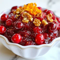 Für eine leckere frische Cranberry-Sauce benötigst du diese Zutaten: - 340 Gramm frische Cranberries (ca. 3 Tassen) - 200 Gramm Zucker - 1 Orange (abgeriebene Schale und Saft) - 1/4 Teelöffel gemahlener Zimt - 1/4 Teelöffel gemahlener Ingwer - 60 ml gehackte Walnüsse oder Pekannüsse (optional) - Eine Prise Salz Diese Zutaten bilden die Basis für ein schmackhaftes Relish. Die frischen Cranberries sorgen für die saure Note, während der Zucker die Süße bringt. Falls du etwas Abwechslung möchtest, probiere diese Zutaten: - Äpfel oder Birnen für eine fruchtige Note - Honig oder Ahornsirup als natürliche Süßungsmittel - Gewürze wie Nelken oder Muskatnuss für mehr Tiefe - Frische Kräuter wie Minze für einen frischen Kick Diese Alternativen helfen dir, die Sauce nach deinem Geschmack zu gestalten. Experimentiere ruhig! Wenn du frische Cranberries kaufst, achte auf Folgendes: - Wähle feste, glänzende Beeren ohne Dellen oder Flecken. - Sie sollten rot und prall sein, mit einem leichten Glanz. - Vermeide matschige oder beschädigte Beeren, da sie den Geschmack beeinträchtigen. Frische Cranberries haben einen tollen Geschmack und sind reich an Nährstoffen. Sie sind die perfekte Wahl für deine Sauce! {{ingredient_image_2}} Zuerst müssen Sie die Cranberries vorbereiten. Nehmen Sie 340 Gramm frische Cranberries. Spülen Sie sie gründlich unter kaltem Wasser ab. Entfernen Sie alle Stiele oder beschädigten Beeren. Dies stellt sicher, dass Ihre Sauce frisch und schmackhaft bleibt. Jetzt kochen wir die Mischung. Nehmen Sie einen mittelgroßen Topf und stellen Sie ihn auf mittlere Hitze. Geben Sie die gewaschenen Cranberries, 200 Gramm Zucker, den Saft einer Orange und die abgeriebene Schale der Orange in den Topf. Fügen Sie 1/4 Teelöffel gemahlenen Zimt und 1/4 Teelöffel gemahlenen Ingwer hinzu. Eine Prise Salz bringt die Aromen gut zur Geltung. Rühren Sie die Mischung gut um. Lassen Sie alles kochen, bis die Cranberries anfangen zu platzen; das dauert etwa 10 Minuten. Reduzieren Sie dann die Hitze auf niedrig und lassen Sie die Sauce für weitere 5 Minuten köcheln. Rühren Sie häufig um, bis die Sauce leicht eindickt. Wenn Sie möchten, fügen Sie 60 ml gehackte Walnüsse oder Pekannüsse für mehr Textur hinzu. Nehmen Sie den Topf vom Herd und lassen Sie die Sauce auf Raumtemperatur abkühlen. Danach füllen Sie das Relish in einen luftdichten Behälter. Lassen Sie die Sauce mindestens 2 Stunden oder über Nacht im Kühlschrank ziehen. Das verbessert den Geschmack und macht die Sauce noch leckerer. Um die beste Konsistenz für Ihre Cranberry-Sauce zu bekommen, achten Sie auf die Kochzeit. Kochen Sie die Cranberries, bis sie platzen. Das dauert etwa 10 Minuten. Danach reduzieren Sie die Hitze und lassen die Sauce leicht köcheln. Rühren Sie oft um, damit sie gleichmäßig eindickt. Wenn die Sauce zu dick wird, können Sie einfach etwas Wasser hinzufügen. Für eine glattere Textur pürieren Sie die Sauce nach dem Kochen. Ein häufiger Fehler ist, die Cranberries nicht richtig vorzubereiten. Achten Sie darauf, alle beschädigten Beeren und Stiele zu entfernen. Ein weiterer Fehler ist, die Sauce zu lange kochen zu lassen. Dadurch kann sie zu dick und zäh werden. Vergessen Sie nicht, den Zucker und die Gewürze gut einzurühren. So verteilen sich die Aromen gleichmäßig. Wenn die Sauce zu süß ist, fügen Sie einfach etwas mehr Orangensaft hinzu, um die Süße auszubalancieren. Servieren Sie die Cranberry-Sauce in einer schönen Schüssel. Das sieht toll aus. Sie können die Sauce mit einer zusätzlichen Schicht Orangenschale oder einem Zweig frischer Minze garnieren. Das gibt einen schönen Farbkontrast. Denken Sie daran, dass die Sauce gut zu vielen Gerichten passt. Sie schmeckt lecker zu Truthahn oder auf einem Sandwich. Auch als Beilage zu Käse ist sie ein Hit. Pro Tipps Frische Cranberries: Verwenden Sie frische Cranberries für den besten Geschmack und die beste Textur. Gefrorene Cranberries können auch verwendet werden, erfordern jedoch möglicherweise eine längere Kochzeit. Zuckeranpassung: Passen Sie die Zuckermenge nach Ihrem Geschmack an. Wenn Sie es weniger süß mögen, reduzieren Sie die Zuckermenge um ein Viertel. Würze variieren: Experimentieren Sie mit zusätzlichen Gewürzen wie Muskatnuss oder Nelken, um Ihrem Relish eine persönliche Note zu verleihen. Aufbewahrung: Das Relish hält sich im Kühlschrank bis zu zwei Wochen. Stellen Sie sicher, dass es in einem luftdichten Behälter aufbewahrt wird, um die Frische zu bewahren. {{image_4}} Wenn Sie Ihre Cranberry-Sauce aufpeppen möchten, denken Sie an Nüsse und Gewürze. Gehackte Walnüsse oder Pekannüsse bringen einen schönen Crunch. Sie fügen auch gesunde Fette hinzu. Eine Prise Zimt oder Ingwer verleiht der Sauce Wärme und Tiefe. Experimentieren Sie mit diesen Zutaten und finden Sie Ihre perfekte Mischung. Cranberry-Sauce ist nicht nur für Thanksgiving. Sie passt gut zu vielen Gerichten. Servieren Sie sie zu gebratenem Fleisch oder als Teil eines festlichen Buffets. Fügen Sie etwas Orange hinzu, um einen frischen Geschmack zu erhalten. Diese Sauce wird ein Hit auf jeder Feier! Wenn Sie auf Zucker verzichten möchten, gibt es Alternativen. Verwenden Sie Stevia oder Honig, um Süße hinzuzufügen. So bleibt der frische Geschmack erhalten. Sie können auch Äpfel oder Birnen pürieren, um die Süße zu erhöhen. Gesunde Cranberry-Sauce ist einfach und lecker! Frische Cranberry-Sauce braucht die richtige Lagerung, um frisch zu bleiben. Bewahre die Sauce in einem luftdichten Behälter auf. Stelle den Behälter in den Kühlschrank. So bleibt die Sauce länger haltbar und behält ihren guten Geschmack. Im Kühlschrank hält sich die frische Cranberry-Sauce etwa eine Woche. Wenn du sie länger aufbewahren möchtest, kannst du sie einfrieren. Fülle die Sauce in einen gefriergeeigneten Behälter. Achte darauf, etwas Platz zum Ausdehnen zu lassen. So bleibt die Sauce frisch und lecker für bis zu drei Monate. Hast du Reste von der Sauce? Keine Sorge! Du kannst sie in vielen Gerichten verwenden. Verwende die Sauce als Topping für Joghurt oder Eis. Mische sie in einen Smoothie für einen fruchtigen Kick. Du kannst sie auch als Füllung für Pfannkuchen oder Waffeln nutzen. So machst du das Beste aus deinen Resten! Um frische Cranberry-Sauce zu machen, brauchst du nur einige Zutaten. Du benötigst: - 340 Gramm frische Cranberries (ca. 3 Tassen) - 200 Gramm Zucker - 1 Orange (abgeriebene Schale und Saft) - 1/4 Teelöffel gemahlener Zimt - 1/4 Teelöffel gemahlener Ingwer - Eine Prise Salz Beginne damit, die Cranberries abzuspülen und alle beschädigten Beeren zu entfernen. Dann gib die Cranberries, Zucker, Orangensaft, Orangenschale, Zimt, Ingwer und Salz in einen Topf. Koche die Mischung bei mittlerer Hitze und rühre gelegentlich um. Nach etwa 10 Minuten platzen die Cranberries. Reduziere die Hitze und lasse die Sauce weitere 5 Minuten köcheln. Lass die Sauce abkühlen und stelle sie in den Kühlschrank. Ja, du kannst frische Cranberries einfrieren. Achte darauf, sie gründlich abzuspülen und Stiele zu entfernen. Lege die Cranberries in eine einzelne Schicht auf ein Backblech. Friere sie für ein paar Stunden ein. Danach kannst du sie in einen luftdichten Behälter oder einen Gefrierbeutel umfüllen. So bleiben sie bis zu einem Jahr frisch. Frische Cranberries sind sehr gesund. Sie sind reich an Vitaminen, besonders Vitamin C. Außerdem enthalten sie Antioxidantien, die das Immunsystem stärken. Cranberries können auch Herzkrankheiten vorbeugen und die Gesundheit der Harnwege fördern. Ihr niedriger Zuckergehalt macht sie zu einer guten Wahl für eine ausgewogene Ernährung. Frische Cranberry-Sauce ist einfach und lecker. Wir haben die besten Zutaten besprochen, die du wählen solltest. Die Schritt-für-Schritt-Anleitung zeigt dir, wie du die Sauce zubereitest. Außerdem haben wir Tipps gegeben, um die perfekte Konsistenz zu erreichen. Variationen mit Nüssen oder Gewürzen bringen Kreativität ins Spiel. Und schließlich ist die Lagerung einfach, wenn du die Tricks befolgst. Nutze die Reste kreativ. Probiere es aus und genieße den frischen Geschmack!