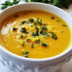 - 4 große Karotten, geschält und gewürfelt - 3 Selleriestangen, gewürfelt - 1 Zwiebel, gehackt - 3 Knoblauchzehen, fein gehackt Die Hauptzutaten sind einfach und gesund. Karotten geben der Suppe einen süßen Geschmack. Sellerie bringt eine knackige Textur und feinen Geschmack. Zwiebel und Knoblauch bieten Aroma und Tiefe. Diese Zutaten sind leicht zu finden und machen die Suppe nahrhaft. - 4 Tassen Gemüsebrühe - 1 Teelöffel gemahlener Ingwer - 1 Teelöffel Kreuzkümmel - Salz und Pfeffer nach Geschmack Gemüsebrühe ist die Basis. Sie bringt einen herzhaften Geschmack. Ingwer und Kreuzkümmel sorgen für Wärme und Tiefe. Salz und Pfeffer runden alles ab. Diese Gewürze sind wichtig, um die Aromen zu verstärken. - 1 Kartoffel, geschält und gewürfelt - 2 Esslöffel Olivenöl - Frische Petersilie zur Garnitur - Ein Spritzer Zitronensaft Die Kartoffel macht die Suppe cremiger. Olivenöl sorgt für einen reichen Geschmack. Frische Petersilie gibt Farbe und Frische. Ein Spritzer Zitronensaft hebt den Geschmack. Diese Zutaten machen die Suppe zu einem wahren Genuss. {{ingredient_image_2}} Zuerst erhitzen Sie 2 Esslöffel Olivenöl in einem großen Topf bei mittlerer Hitze. Danach fügen Sie 1 gehackte Zwiebel hinzu und braten sie an. Warten Sie etwa 5 Minuten, bis die Zwiebel glasig ist. Dann kommen 3 fein gehackte Knoblauchzehen dazu. Braten Sie den Knoblauch für eine weitere Minute an, bis er duftet. Jetzt ist es Zeit, die gewürfelten Karotten, Sellerie und Kartoffeln hinzuzufügen. Sie brauchen 4 große Karotten, 3 Selleriestangen und 1 Kartoffel. Rühren Sie alles gut um, damit sich die Aromen verbinden. Jetzt fügen Sie 1 Teelöffel gemahlenen Ingwer und 1 Teelöffel Kreuzkümmel hinzu. Diese Gewürze geben der Suppe einen tollen Geschmack. Rühren Sie, damit die Gewürze gleichmäßig verteilt sind. Gießen Sie dann 4 Tassen Gemüsebrühe in den Topf und bringen Sie die Mischung zum Kochen. Das bringt all die frischen Aromen zur Geltung. Sobald die Suppe kocht, reduzieren Sie die Hitze auf niedrig. Decken Sie den Topf ab und lassen Sie die Suppe 25-30 Minuten köcheln. Das Gemüse sollte zart werden. Verwenden Sie dann einen Stabmixer, um die Suppe zu pürieren. Sie können die Suppe auch in einen Standmixer geben, aber seien Sie vorsichtig mit der heißen Flüssigkeit. Geben Sie die pürierte Suppe zurück in den Topf. Würzen Sie nach Geschmack mit Salz, Pfeffer und einem Spritzer Zitronensaft. Rühren Sie gut um und servieren Sie die Suppe heiß. Garnieren Sie sie mit frischer Petersilie für einen schönen Farb- und Geschmacksakzent. Um die perfekte Konsistenz zu erreichen, können Sie verschiedene Methoden zum Pürieren wählen. Ein Stabmixer ist einfach zu handhaben und reinigt sich leicht. Wenn Sie einen Standmixer verwenden, achten Sie darauf, die Suppe in kleinen Mengen zu pürieren. Die Flüssigkeitsmenge kann angepasst werden, um die Konsistenz zu verändern. Mögen Sie eine dickere Suppe? Reduzieren Sie die Brühe. Für eine dünnere Suppe fügen Sie einfach mehr Brühe hinzu. Um den Geschmack Ihrer Suppe zu verbessern, können Sie zusätzliche Gewürze oder Kräuter hinzufügen. Ein Teelöffel Paprika oder frischer Thymian bringt neue Aromen. Ein Spritzer Zitronensaft am Ende hebt die Aromen hervor und gibt der Suppe eine frische Note. Für Beilagen empfehle ich frisches Brot oder knusprige Croutons. Diese sorgen für einen tollen Kontrast zur cremigen Suppe. Zum Garnieren können Sie frische Petersilie verwenden. Sie verleiht Farbe und einen frischen Geschmack. Ein paar Tropfen Olivenöl obenauf schauen auch schön aus. Pro Tipps Frisches Gemüse verwenden: Verwenden Sie frisches Gemüse für den besten Geschmack und die beste Nährstoffdichte. Achten Sie darauf, das Gemüse vor der Verwendung gut zu reinigen. Gewürze anpassen: Fühlen Sie sich frei, die Gewürze nach Ihrem Geschmack anzupassen. Zum Beispiel können Sie mehr Kreuzkümmel oder Ingwer hinzufügen, um einen intensiveren Geschmack zu erzielen. Pürieren nach Wunsch: Für eine samtige Konsistenz verwenden Sie einen Stabmixer. Wenn Sie eine rustikalere Suppe möchten, pürieren Sie nur einen Teil des Gemüses. Vorrat für später: Diese Suppe lässt sich hervorragend einfrieren. Portionieren Sie sie in Behälter und genießen Sie sie später an einem kalten Tag. {{image_4}} Um die Karotten-Sellerie Suppe vegetarisch oder vegan zu machen, nutzen Sie pflanzliche Brühe. Gemüsebrühe aus frischen Zutaten ist eine großartige Wahl. Sie können auch zusätzliche Gemüsesorten hinzufügen. Zucchini, Spinat oder Erbsen passen gut. Diese Optionen machen die Suppe nahrhafter und bunter. Möchten Sie eine cremige Textur? Fügen Sie Sahne oder Kokosmilch hinzu. Beide geben der Suppe eine reiche, samtige Note. Für eine diätfreundliche Variante können Sie pflanzliche Joghurtalternativen nutzen. Diese halten die Suppe leicht, aber immer noch köstlich. Experimentieren Sie mit verschiedenen Gewürzen! Asiatische oder mediterrane Gewürze bringen neue Geschmäcker. Zum Beispiel passen Zitronengras oder Koriander gut dazu. Auch frische Kräuter wie Basilikum oder Thymian können die Aromen vertiefen. Diese einfachen Änderungen machen Ihre Suppe einzigartig und spannend. Die Karotten-Sellerie-Suppe hält sich im Kühlschrank etwa 3 bis 5 Tage. Um die Frische zu bewahren, lagere die Suppe in luftdichten Behältern. Achte darauf, die Suppe vollständig abkühlen zu lassen, bevor du sie in den Kühlschrank stellst. So bleibt der Geschmack erhalten und die Konsistenz bleibt gut. Wenn du die Suppe länger aufbewahren möchtest, kannst du sie einfrieren. Fülle die abgekühlte Suppe in gefrierfeste Behälter oder Beutel. Achte darauf, etwas Platz zu lassen, da sich die Suppe beim Einfrieren ausdehnt. Zum Auftauen lege die Suppe über Nacht in den Kühlschrank. Du kannst sie auch in der Mikrowelle auftauen, wenn es schnell gehen muss. Um die Suppe wieder aufzuwärmen, erwärme sie sanft in einem Topf bei mittlerer Hitze. Rühre die Suppe häufig um, um ein Anbrennen zu vermeiden. Du kannst auch einen Mikrowellenbehälter nutzen. Achte darauf, die Suppe nicht zu überhitzen, da sie sonst ihre cremige Textur verlieren kann. Füge vor dem Servieren einen Spritzer Zitronensaft hinzu, um den Geschmack aufzufrischen. Die Zubereitung dieser Suppe dauert insgesamt etwa 40 Minuten. Sie benötigen ungefähr 10 Minuten, um das Gemüse vorzubereiten. Das Kochen der Suppe dauert etwa 25 bis 30 Minuten. In dieser Zeit wird das Gemüse weich und die Aromen verbinden sich. Ja, Sie können die Suppe im Voraus zubereiten. Machen Sie die Suppe einen Tag vorher und lassen Sie sie abkühlen. Füllen Sie die Suppe in einen luftdichten Behälter und stellen Sie sie in den Kühlschrank. Vor dem Servieren einfach wieder erhitzen. Sie können die Suppe auch portionieren und einfrieren. So haben Sie immer eine schnelle Mahlzeit bereit. Ja, diese Suppe ist sehr gesund. Sie enthält viele Nährstoffe aus frischem Gemüse. Karotten sind reich an Vitamin A, das gut für die Augen ist. Sellerie hat wenig Kalorien und ist gut für die Verdauung. Zwiebeln und Knoblauch bieten Antioxidantien und stärken das Immunsystem. Insgesamt liefert diese Suppe Ballaststoffe, Vitamine und Mineralstoffe, die gut für die Gesundheit sind. In diesem Blogpost haben wir die Schritte zur Zubereitung einer köstlichen Karotten-Sellerie-Suppe behandelt. Ich habe die Hauptzutaten, Gewürze, Zubereitung und Variationen erklärt. Diese Suppe ist einfach, lecker und gesund. Sie können sie im Voraus zubereiten und sie wird im Kühlschrank oder Gefrierfach gut aufbewahrt. Probieren Sie verschiedene Gewürze aus, um Ihren Geschmack zu treffen. Diese Suppe ist ein tolles Gericht für jeden Anlass. Viel Spaß beim Kochen und Genießen!