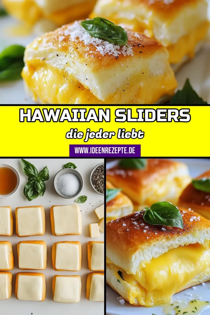 Entdecken Sie unser gegrillte Käse-Slider Rezept mit Hawaiian Roll! Diese einfachen und leckeren Hawaiian Roll Käse-Slider sind der perfekte Snack für Partys. Mit geschmolzenem Cheddar und Gouda in zarten Würstchen-Brötchen sind sie ein Muss für jede Gelegenheit. Bereiten Sie diese Hawaiian Roll Snack Ideen schnell und einfach zu. Speichern Sie das Rezept und überraschen Sie Ihre Gäste! #HawaiianRollKäseSlider #KäseSliderRezept #HawaiianRollSnackIdeen #Partysnacks