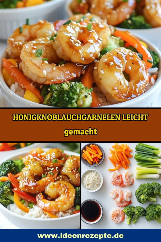 Entdecke das köstliche Rezept für Honig Knoblauch Garnelen Schalen! Dieses asiatische Garnelen Gericht kombiniert saftige Garnelen mit Gemüse und duftendem Reis für ein gesundes und schmackhaftes Essen. Perfekt für Anytime-Genuss – einfach und schnell zubereitet! Probiere dieses Garnelen Rezept mit Honig und bringe frischen Geschmack auf deinen Tisch. Jetzt nachkochen und genießen! #HonigKnoblauchGarnelen #GesundeRezepte #AsiatischeKüche #GarnelenMitGemüse