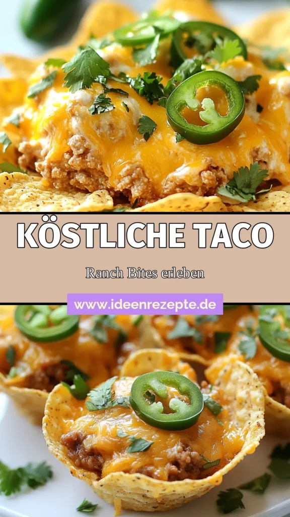 Entdecke das köstliche Taco Ranch Bites Rezept, das perfekte einfache Taco Snacks für deine nächste Party! Diese Tex-Mex Appetizer sind mit magerem Hackfleisch, cremigem Frischkäse Taco Dip und knusprigen Tortilla-Chips zubereitet. Ideal als herzhaftes Fingerfood, das garantiert für Begeisterung sorgt. Probiere es aus! #TacoRanchBites #TacoSnacks #TexMex #FingerfoodIdeas