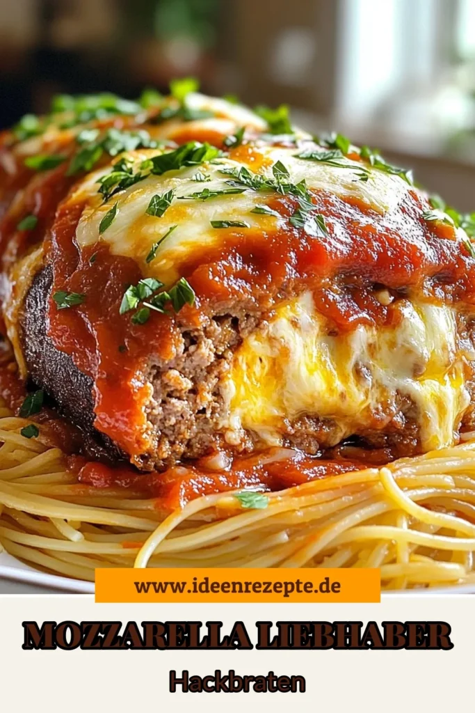 Entdecken Sie unser köstliches Rezept für Mozzarella gefüllten Hackbraten! Dieser Italienische Hackbraten ist mit frisch geschmolzenem Mozzarella gefüllt und sorgt für ein unvergessliches Geschmackserlebnis. Perfekt als herzhaftes Abendessen oder für besondere Anlässe. Verleihen Sie Ihrem nächsten Familienessen einen italienischen Touch mit diesem einfachen Rezept für gefüllten Hackbraten. Jetzt nachkochen und genießen! #HackbratenMitMozzarella #ItalienischesEssen #RezeptFürGefülltenHackbraten #ItalienischerHackbratenRezept