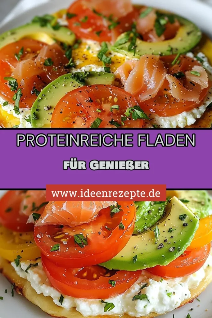 Entdecken Sie unser Rezept für High-Protein Hüttenkäse Fladenbrot, das perfekt als gesunder Snack geeignet ist! Dieses proteinreiche Fladenbrot Rezept kombiniert Hüttenkäse, Eier und Vollkornmehl für eine nahrhafte und leckere Mahlzeit. Es ist einfach zu machen und kann mit Ihren Lieblingszutaten garniert werden. Perfekt für alle, die gesunde Fladenbrot Rezepte lieben! Probieren Sie es aus und speichern Sie das Rezept! #Hüttenkäse #Fladenbrot #proteinreicheSnacks #gesunderezepte
