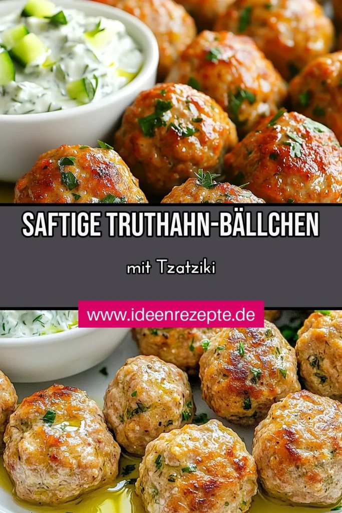 Entdecke dieses köstliche Truthahn Fleischbällchen Rezept für griechische Fleischbällchen, die perfekt zu selbstgemachtem Tzatziki passen! Diese gesunden griechischen Rezepte sind einfach zuzubereiten und voller mediterraner Aromen. Ideal für ein schnelles Abendessen oder eine gesellige Runde. Lass dich inspirieren und probiere es aus! Speichere dir das Rezept und teile deine Kreationen! #GriechischeFleischbällchen #TzatzikiSelberMachen #GesundeRezepte #MediterraneKüche
