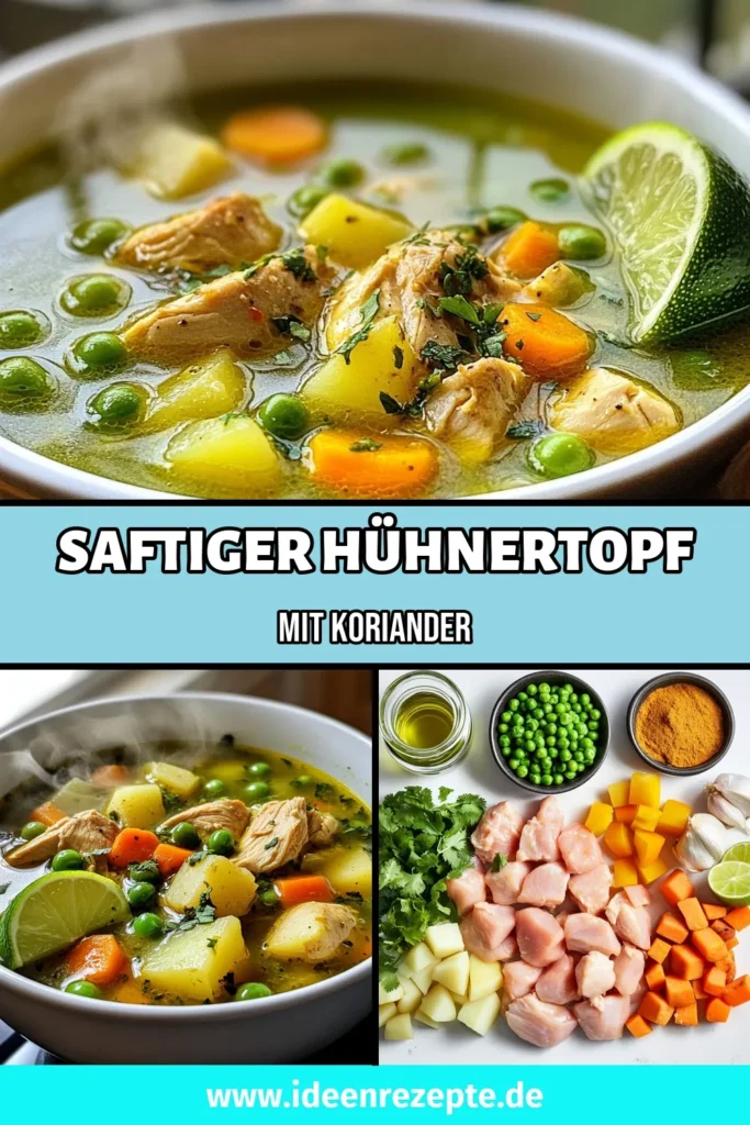 Entdecken Sie dieses köstliche Aguadito de Pollo Rezept! Dieser Hühnertopf mit Koriander kombiniert zartes Hähnchen und frisches Gemüse zu einem gesunden Hühnchen Rezept, das Sie lieben werden. Perfekt für geschmackvolle Familienabende, dieser Eintopf mit Hähnchen und Gemüse ist einfach zuzubereiten und nährt Körper und Seele. Speichern Sie das Rezept für Ihr nächstes Abendessen! #AguaditoDePollo #PeruanischeRezepte #GesundesEssen #EintopfLecker