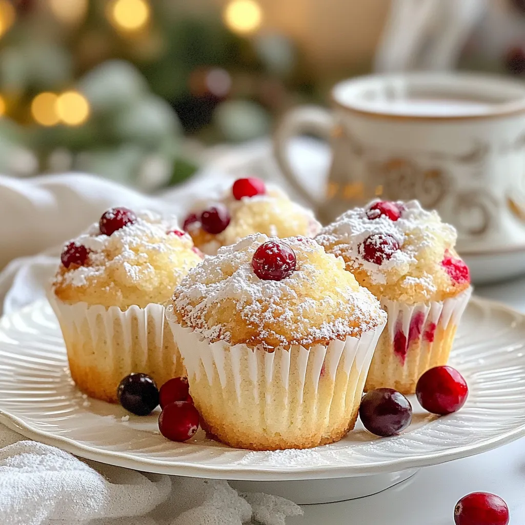 Für die Cranberry Coffee Cake Muffins brauchst du: - 1 ½ Tassen Allzweckmehl - ½ Tasse Kristallzucker - ½ Tasse brauner Zucker, fest gepackt - 1 Esslöffel Backpulver - ½ Teelöffel Salz - 1 Teelöffel gemahlener Zimt - 1 großes Ei - ½ Tasse Milch (vollfett oder Mandelmilch) - ⅓ Tasse Pflanzenöl - 1 Teelöffel Vanilleextrakt - 1 Tasse frische oder gefrorene Cranberries (halbiert, wenn groß) - ½ Tasse gehackte Walnüsse oder Pekannüsse (optional) - ¼ Tasse Puderzucker (zum Bestäuben) Stell dir vor, wie die frischen Cranberries rot und saftig aussehen. Du siehst das glänzende Öl und den weißen Zucker. Das Bild der Mischung aus Mehl und Zimt zeigt die Basis für die Muffins. Eine schnelle Aufnahme der Zutaten macht den Kochprozess greifbarer. Wenn du glutenfreie Muffins machen möchtest, ersetze das Allzweckmehl durch eine glutenfreie Mischung. Für vegane Muffins kannst du das Ei durch einen Leinsamen-Ersatz ersetzen. Nimm einfach einen Esslöffel gemahlenen Leinsamen mit drei Esslöffeln Wasser. Lass das Gemisch einige Minuten ruhen. So bindet es gut. {{ingredient_image_2}} Zuerst heize deinen Ofen auf 175 °C vor. Das ist wichtig, damit die Muffins gleichmäßig backen. Nimm ein Muffinblech mit 12 Vertiefungen. Du kannst es entweder mit Papierförmchen auslegen oder leicht einfetten. So lassen sich die Muffins später gut entfernen. Jetzt geht es an die trockenen Zutaten. Nimm eine große Rührschüssel und füge 1 ½ Tassen Allzweckmehl, ½ Tasse Kristallzucker, ½ Tasse braunen Zucker, 1 Esslöffel Backpulver, ½ Teelöffel Salz und 1 Teelöffel Zimt hinzu. Mische alles gut durch, bis die Zutaten gleichmäßig verteilt sind. Das sorgt für den besten Geschmack. In einer separaten Schüssel verquirlst du ein großes Ei. Füge dann ½ Tasse Milch, ⅓ Tasse Pflanzenöl und 1 Teelöffel Vanilleextrakt hinzu. Rühre alles gut um, bis die Mischung homogen ist. Diese feuchten Zutaten bringen den Teig zum Leben und machen ihn saftig. Gieße die feuchten Zutaten in die Schüssel mit den trockenen Zutaten. Rühre vorsichtig, bis alles gerade so vermischt ist. Übermixen ist hier ein No-Go, denn das macht die Muffins trocken. Jetzt kommen die Cranberries dazu. Verwende 1 Tasse frische oder gefrorene Cranberries und hebe sie vorsichtig unter. Wenn du magst, kannst du auch ½ Tasse gehackte Walnüsse oder Pekannüsse hinzufügen. Löffle den Teig in die vorbereiteten Muffinförmchen. Fülle jedes Förmchen etwa zu ¾. Jetzt backe die Muffins im vorgeheizten Ofen für 18-22 Minuten. Sie sind fertig, wenn ein Zahnstocher sauber herauskommt. Lass die Muffins 5 Minuten im Blech abkühlen, bevor du sie auf ein Kuchengitter legst. Damit werden sie schön luftig. Nach dem Abkühlen kannst du sie mit ¼ Tasse Puderzucker bestäuben. So sehen sie besonders einladend aus! Um die besten Cranberry Coffee Cake Muffins zu backen, beachten Sie folgende Tipps: - Messen Sie die Zutaten genau. Zu viel Mehl macht die Muffins trocken. - Verwenden Sie frische oder gefrorene Cranberries. Sie geben den Muffins Frische und einen tollen Geschmack. - Stellen Sie sicher, dass die Zutaten Raumtemperatur haben. Das sorgt für eine bessere Mischung. Ein häufiger Fehler ist das Übermixen des Teigs. - Rühren Sie nur so lange, bis alles kombiniert ist. - Klumpen sind in Ordnung. Das macht die Muffins fluffig. Ein weiterer Fehler sind ungenügend gefüllte Muffinförmchen. - Füllen Sie jedes Förmchen bis zu ¾ voll. So gehen die Muffins schön auf. Die Backzeit kann je nach Ofen variieren. - Prüfen Sie die Muffins nach 18 Minuten. - Ein Zahnstocher sollte sauber herauskommen. Wenn Ihre Muffins noch roh aussehen, backen Sie sie weitere 2-3 Minuten. - Jeder Ofen backt anders. Achten Sie auf die Muffins, damit sie perfekt werden. Pro Tipps Frische Cranberries: Verwenden Sie frische Cranberries, wenn möglich, um den besten Geschmack und die beste Textur zu erzielen. Gefrorene Cranberries können jedoch auch verwendet werden, wenn frische nicht verfügbar sind. Teig nicht übermixen: Rühren Sie den Teig nur so lange, bis die Zutaten gerade vermischt sind. Übermixen kann zu zähen Muffins führen. Variationen hinzufügen: Experimentieren Sie mit anderen Nüssen oder Trockenfrüchten, um verschiedene Geschmacksrichtungen und Texturen zu erzielen. Schokoladenstückchen sind auch eine tolle Ergänzung! Richtige Lagerung: Bewahren Sie die Muffins in einem luftdichten Behälter auf, um ihre Frische zu erhalten. Sie können auch einfrieren, um sie länger haltbar zu machen. {{image_4}} Um die Cranberry Coffee Cake Muffins glutenfrei zu machen, verwenden Sie glutenfreies Mehl. Es gibt viele Optionen, wie Reismehl oder eine glutenfreie Mehlmischung. Der Rest des Rezepts bleibt gleich. Achten Sie darauf, dass alle anderen Zutaten ebenfalls glutenfrei sind. So genießen Sie leckere Muffins ohne Gluten. Für vegane Muffins ersetzen Sie das Ei durch einen Esslöffel Leinsamenmehl. Mischen Sie es mit drei Esslöffeln Wasser und lassen Sie es kurz quellen. Verwenden Sie dann Pflanzenmilch, wie Mandel- oder Hafermilch, anstelle von Kuhmilch. Auch die Butter ersetzen Sie durch Pflanzenöl. So zaubern Sie leicht einen veganen Genuss. Sie können die Cranberries durch andere Früchte ersetzen. Heidelbeeren oder Himbeeren passen ebenfalls gut. Auch Nüsse sind eine tolle Ergänzung. Walnüsse oder Pekannüsse geben den Muffins einen schönen Crunch. Experimentieren Sie mit verschiedenen Geschmäckern. So finden Sie Ihre persönliche Lieblingsversion. Ich empfehle, die Cranberry Coffee Cake Muffins in einem luftdichten Behälter zu lagern. So bleiben sie frisch und saftig. Lagern Sie die Muffins bei Raumtemperatur. Vermeiden Sie direkte Sonneneinstrahlung oder hohe Wärme. So schmecken sie am besten. Um die Haltbarkeit zu verlängern, können Sie die Muffins einfrieren. Wickeln Sie jeden Muffin in Frischhaltefolie und legen Sie sie in einen Gefrierbeutel. So bleiben sie bis zu drei Monate frisch. Wenn Sie sie wieder auftauen, lassen Sie sie einfach bei Raumtemperatur liegen. Um die Muffins aufzuwärmen, können Sie den Ofen nutzen. Heizen Sie ihn auf 160 °C vor. Legen Sie die Muffins auf ein Blech und backen Sie sie für 5-10 Minuten. Alternativ können Sie die Muffins in der Mikrowelle warm machen. Erwärmen Sie sie für 15-20 Sekunden. So bleiben sie weich und lecker. Die Cranberry Coffee Cake Muffins halten sich gut. Sie bleiben frisch für etwa 2-3 Tage bei Raumtemperatur. Bewahren Sie sie in einem luftdichten Behälter auf. Für eine längere Haltbarkeit können Sie die Muffins auch im Kühlschrank aufbewahren. Dort bleiben sie etwa eine Woche frisch. Wenn Sie sie länger aufbewahren möchten, frieren Sie sie ein. So bleiben sie bis zu 3 Monate genießbar. Ja, Sie können gefrorene Cranberries verwenden. Sie müssen die Cranberries nicht auftauen. Fügen Sie sie einfach direkt zum Teig hinzu. Es kann sein, dass die Muffins etwas saftiger werden. Achten Sie darauf, die gefrorenen Cranberries gut zu vermengen, damit sie gleichmäßig verteilt sind. Um die Muffins gesünder zu gestalten, können Sie ein paar Änderungen vornehmen. Ersetzen Sie zum Beispiel einen Teil des Zuckers durch Honig oder Ahornsirup. Sie können auch die Menge an Öl reduzieren und stattdessen Apfelmus verwenden. Für mehr Nährstoffe können Sie Vollkornmehl nutzen. Fügen Sie zusätzlich Leinsamen oder Chiasamen hinzu, um die Ballaststoffe zu erhöhen. Für die Cranberry Coffee Cake Muffins benötigen Sie einige einfache Küchenutensilien: - Muffinblech (12 Vertiefungen) - Papierförmchen oder Öl zum Fetten - Große Rührschüssel - Separate Schüssel für die feuchten Zutaten - Schneebesen oder Gabel zum Verquirlen - Teigschaber oder Löffel zum Mischen - Zahnstocher zum Testen der Muffins Mit diesem Zubehör können Sie die Muffins einfach und schnell zubereiten. Die Zutaten und Schritte für die Cranberry Coffee Cake Muffins sind nun klar. Du hast gelernt, was du beachten musst. Tipps helfen dir, Fehler zu vermeiden und die Backzeit anzupassen. Denk darüber nach, wie du Variationen ausprobieren kannst, sei es glutenfrei oder vegan. Die richtigen Lagerungen und Aufwärmmethoden sichern die Frische der Muffins. Nutze diese Informationen, um deine Muffins mit Freude zu backen. Lass deiner Kreativität freien Lauf und genieße jeden Bissen.