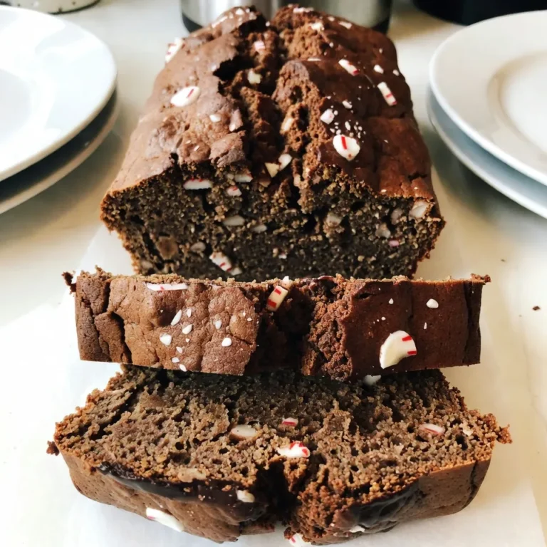 Für unser köstliches Schokoladen-Pfefferminz-Brot brauchen Sie folgende Hauptzutaten: - 2 Tassen Weizenmehl - 1 Tasse Kristallzucker - ½ Tasse ungesüßtes Kakaopulver - 1 Teelöffel Backpulver - ½ Teelöffel Natron - ¼ Teelöffel Salz - 1 Tasse Milch - ⅓ Tasse Pflanzenöl - 2 große Eier - 1 Teelöffel Vanilleextrakt - 1 Teelöffel Pfefferminzextrakt - ½ Tasse semi-süße Schokoladenstückchen - ½ Tasse zerbröselte Pfefferminzbonbons Diese Zutaten arbeiten zusammen, um das Brot saftig und schokoladig zu machen. Das Kakaopulver gibt dem Brot einen reichen Geschmack. Die Pfefferminzbonbons bringen frische, die gut mit der Schokolade harmoniert. Um das Brot noch festlicher zu gestalten, können Sie einige zusätzliche Zutaten für die Dekoration verwenden: - Schokoladensoße - Zerbröselte Pfefferminzbonbons Ein paar Tropfen Schokoladensoße auf den Brotscheiben machen das Brot noch verlockender. Die zusätzlichen Pfefferminzbonbons geben dem Brot eine schöne Optik und zusätzlichen Crunch. Falls Sie einige Zutaten nicht zur Hand haben oder Alternativen benötigen, hier sind einige Vorschläge: - Statt Weizenmehl können Sie auch Mandelmehl verwenden. - Verwenden Sie Kokosmilch anstelle von normaler Milch für eine milchfreie Version. - Für eine vegane Option, ersetzen Sie die Eier durch einen Apfelmus oder Leinsamen. Diese Alternativen helfen Ihnen, das Rezept an Ihre Bedürfnisse anzupassen, ohne den Geschmack zu verlieren. Experimentieren Sie und finden Sie die beste Kombination für sich! {{ingredient_image_2}} Heize den Ofen auf 175°C vor. Fette eine Kastenform (9x5 Zoll) ein. Das hilft dem Brot, nicht zu kleben. In einer großen Schüssel vermische: - 2 Tassen Weizenmehl - 1 Tasse Kristallzucker - ½ Tasse ungesüßtes Kakaopulver - 1 Teelöffel Backpulver - ½ Teelöffel Natron - ¼ Teelöffel Salz Rühre alles gut um. Das sorgt für einen gleichmäßigen Geschmack im Brot. In einer anderen Schüssel kombiniere: - 1 Tasse Milch - ⅓ Tasse Pflanzenöl - 2 große Eier - 1 Teelöffel Vanilleextrakt - 1 Teelöffel Pfefferminzextrakt Vermenge alles gründlich. Achte darauf, dass es gut vermischt ist. Gieße die feuchten Zutaten in die trockenen Zutaten. Rühre nur kurz, bis sich alles verbindet. Ein paar Klümpchen sind okay. Jetzt füge hinzu: - ½ Tasse semi-süße Schokoladenstückchen - ½ Tasse zerbröselte Pfefferminzbonbons Falte sie vorsichtig unter den Teig. Gib den Teig in die Kastenform und glätte die Oberfläche. Backe das Brot 50-60 Minuten. Ein Zahnstocher sollte sauber herauskommen. Lass das Brot etwa 10 Minuten in der Kastenform abkühlen. Danach lege es auf ein Kuchengitter, bis es ganz kalt ist. Ein häufiger Fehler ist, den Teig zu lange zu rühren. Rühren Sie nur bis die Zutaten gemischt sind. Ein paar Klümpchen sind in Ordnung. Übermixen macht das Brot zäh. Achten Sie auch darauf, die Kastenform gut zu fetten. So bleibt das Brot nicht kleben. Vergessen Sie nicht, den Ofen vorzuheizen. Ein kalter Ofen kann das Backergebnis negativ beeinflussen. Die perfekte Konsistenz erreicht man durch das richtige Verhältnis der Zutaten. Messen Sie das Mehl genau ab. Zu viel Mehl macht das Brot trocken. Die Mischung sollte dickflüssig, aber nicht zu fest sein. Wenn Sie die feuchten Zutaten hinzufügen, lassen Sie sie langsam in die trockenen Zutaten fließen. Das sorgt für eine gleichmäßige Verteilung. Um den besten Geschmack zu erzielen, verwenden Sie frische Zutaten. Hochwertige Schokolade und Pfefferminzextrakt machen einen großen Unterschied. Fügen Sie die Schokoladenstückchen und Bonbons am Ende hinzu. So bleiben sie gut sichtbar und sorgen für einen schönen Crunch. Lassen Sie das Brot nach dem Backen etwas abkühlen. So setzen sich die Aromen besser. Pro Tipps Verwenden Sie hochwertige Schokolade: Hochwertige semi-süße Schokoladenstückchen verleihen Ihrem Brot einen intensiveren Geschmack. Pfefferminzbonbons richtig zerbröseln: Für eine gleichmäßige Verteilung zerbröseln Sie die Pfefferminzbonbons am besten in einem Gefrierbeutel mit einem Nudelholz. Ofen vorheizen: Stellen Sie sicher, dass der Ofen vollständig vorgeheizt ist, um ein gleichmäßiges Backen zu gewährleisten. Brotschneiden: Lassen Sie das Brot vollständig abkühlen, bevor Sie es schneiden, damit die Scheiben nicht zerbröckeln. {{image_4}} Für ein glutenfreies Brot wähle einfach glutenfreies Mehl. Du brauchst etwa zwei Tassen der Mischung. Achte darauf, dass die anderen Zutaten glutenfrei sind. Die Textur wird etwas anders sein, bleibt aber lecker. Viele genießen diese Variante genauso wie das Original. Um eine vegane Version zu machen, ersetze die Eier durch Apfelmus oder Leinsamen. Verwende eine pflanzliche Milch wie Mandel- oder Hafermilch. Achte darauf, dass der Vanille- und Pfefferminzextrakt vegan ist. Das Brot bleibt saftig und voller Geschmack. Du wirst den Unterschied kaum merken! Du kannst dein Brot mit weiteren Zutaten aufpeppen. Füge zum Beispiel Nüsse oder getrocknete Früchte hinzu. Walnüsse oder Mandeln passen gut. Du kannst auch andere Schokoladensorten verwenden, wie weiße oder dunkle Schokolade. Für extra Frische probiere Orange- oder Zitronenschale. Die Aromen machen das Brot noch spannender und interessanter. Um das Schokoladen-Pfefferminz-Brot frisch zu halten, verpacke es gut. Du kannst es in Frischhaltefolie einwickeln. Eine luftdichte Box ist auch eine gute Wahl. So bleibt das Brot saftig und lecker. Vermeide es, das Brot in den Kühlschrank zu legen. Kälte kann die Textur beeinträchtigen. Im Kühlschrank hält das Brot etwa 3 bis 4 Tage. Wenn du es länger aufbewahren möchtest, friere es ein. Das Brot bleibt im Gefrierschrank bis zu 3 Monate frisch. Achte darauf, es gut einzupacken, damit es keine Frostschäden erleidet. Um das Brot wieder warm zu machen, kannst du den Ofen nutzen. Heize ihn auf 150°C vor. Lege das Brot auf ein Backblech und backe es für etwa 10 Minuten. So bleibt es schön weich. Du kannst auch eine Mikrowelle verwenden. Erwärme eine Scheibe für etwa 15-20 Sekunden. Achte darauf, dass es nicht zu heiß wird. Das Brot braucht 50 bis 60 Minuten im Ofen. Ich empfehle, nach 50 Minuten zu prüfen. Stecken Sie einen Zahnstocher in die Mitte des Brotes. Wenn er sauber herauskommt, ist das Brot fertig. Wenn nicht, backen Sie es noch einige Minuten länger. Ja, Sie können die Pfefferminzbonbons weglassen. Das Brot schmeckt auch ohne sie gut. Es bleibt schokoladig und lecker. Wenn Sie eine andere Note möchten, fügen Sie Nüsse oder andere Schokoladenstückchen hinzu. Zu diesem Brot passen viele Beilagen. Ein Klecks Schlagsahne macht es besonders. Auch eine warme Schokoladensoße ist köstlich. Für einen frischen Geschmack können Sie frische Beeren servieren. Zusammenfassend haben wir heute die Zutaten und die Schritte für das Schokoladen-Pfefferminz-Brot besprochen. Ich habe Tipps gegeben, um häufige Fehler zu vermeiden und die besten Variationen zu entdecken. Achte auf die Aufbewahrung, damit dein Brot frisch bleibt. Das Experimentieren mit Aromen und Varianten macht das Backen spannend. Du bist nun bereit, dein eigenes Brot zu backen und deine Gäste zu beeindrucken. Viel Spaß beim Backen!