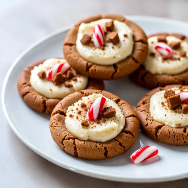 Für die Lebkuchen-Cheesecake-Kekse brauchst du einige Hauptzutaten: - 1 Tasse Allzweckmehl - 1 Teelöffel gemahlener Ingwer - 1 Teelöffel gemahlener Zimt - 1/2 Teelöffel gemahlene Muskatnuss - 1/4 Teelöffel gemahlene Nelken - 1/2 Teelöffel Backnatron - 1/4 Teelöffel Salz - 1/2 Tasse ungesalzene Butter, weich - 1/2 Tasse brauner Zucker, fest gepackt - 1/4 Tasse Kristallzucker - 1 großes Ei - 1 Teelöffel Vanilleextrakt - 1/2 Tasse Frischkäse, weich - 1/4 Tasse Puderzucker - 1 Esslöffel Milch Diese Zutaten geben den Keksen ihren besonderen Geschmack und die cremige Füllung. Die Gewürze sind der Star in diesem Rezept. - Ingwer bringt eine würzige Note. - Zimt macht die Kekse warm und einladend. - Muskatnuss sorgt für einen weichen, süßen Geschmack. - Nelken fügen eine tiefe, erdige Note hinzu. Diese Gewürze machen die Kekse besonders festlich und köstlich. Du kannst die Kekse noch schöner machen. Hier sind einige optionale Zutaten: - Zerbröselte Lebkuchen - Zerstoßene Zuckerstangen Diese Zutaten geben den Keksen einen festlichen Look und zusätzlichen Geschmack. Sie sind eine tolle Möglichkeit, um deine Kekse zu personalisieren. {{ingredient_image_2}} Heize deinen Ofen auf 175°C vor. Das ist die perfekte Temperatur für unsere Kekse. Lege ein Backblech mit Backpapier aus. Das Backpapier hilft, die Kekse nicht zu kleben. In einer großen Schüssel mische das Allzweckmehl, den gemahlenen Ingwer, Zimt, Muskatnuss, Nelken, Backnatron und Salz. Vermenge alles gut und stelle die Mischung beiseite. In einer anderen Schüssel schlage die weiche Butter, den braunen Zucker und Kristallzucker zusammen. Verwende einen Handmixer, bis die Mischung leicht und fluffig ist. Füge dann das Ei und den Vanilleextrakt hinzu. Rühre alles gut um, bis es gleichmäßig ist. Nach und nach gib die trockenen Zutaten dazu. Rühre, bis ein weicher Teig entsteht. Für die Füllung nimm eine kleine Schüssel. Vermische den Frischkäse, Puderzucker und die Milch. Rühre alles glatt und cremig. Diese Mischung wird das Herz deiner Kekse. Nimm mit einem Esslöffel etwas Teig und forme eine kleine Mulde in der Mitte. Fülle die Mulde mit einem halben Teelöffel der Frischkäsemischung. Bedecke die Füllung vorsichtig mit zusätzlichem Teig. Achte darauf, dass die Ränder gut verschlossen sind. Setze die gefüllten Kekse auf das Backblech. Lass dabei etwa 5 cm Abstand zwischen den Keksen. Backe sie für 10-12 Minuten, bis die Ränder leicht goldbraun sind. Lass die Kekse 5 Minuten auf dem Blech abkühlen, bevor du sie auf ein Kuchengitter überträgst. So bleiben sie schön knusprig. Um den perfekten Keks-Teig zu erzielen, achte darauf, dass die Butter weich ist. Du solltest die Butter und die Zucker gut schaumig schlagen. Das macht den Teig luftig und leicht. Wenn du das Mehl hinzufügst, rühre nicht zu lange. Ein weicher, leicht klebriger Teig ist ideal. Wenn du feststellst, dass der Teig zu trocken wirkt, füge einen kleinen Schuss Milch hinzu. Die Backzeit ist entscheidend. Backe die Kekse bei 175°C für 10 bis 12 Minuten. Die Ränder sollten leicht goldbraun sein. Um sicher zu gehen, schaue nach etwa 10 Minuten nach. Du kannst einen Keks leicht anheben, um die Unterseite zu prüfen. Die Kekse sind perfekt, wenn sie fest, aber nicht hart sind. Lass sie nach dem Backen für 5 Minuten auf dem Blech ruhen, bevor du sie auf ein Kuchengitter legst. Für die Füllung, achte darauf, dass der Frischkäse weich ist. So vermischt er sich gut mit dem Puderzucker. Du kannst die Füllung nach Belieben anpassen. Füge etwas Zimt oder Vanille hinzu, um mehr Geschmack zu geben. Für die Dekoration nutze zerbröselte Lebkuchen oder Zuckerstangen. Das gibt den Keksen einen festlichen Look. Streue sie erst nach dem Backen auf, damit sie schön haften. Pro Tipps Butter richtig weich: Stelle sicher, dass die Butter wirklich weich ist, bevor du sie mit den Zuckern vermischst, um eine cremige Textur zu gewährleisten. Teig nicht überarbeiten: Vermeide es, den Teig zu lange zu rühren, nachdem du die trockenen Zutaten hinzugefügt hast. Ein sanftes Vermischen sorgt für zarte Kekse. Frischkäse-Temperatur: Der Frischkäse sollte ebenfalls weich und bei Zimmertemperatur sein, um eine gleichmäßige Verteilung in den Keksen zu gewährleisten. Abkühlen lassen: Lass die Kekse nach dem Backen kurz auf dem Blech abkühlen, bevor du sie auf ein Kuchengitter legst. So bleiben sie stabiler. {{image_4}} Du kannst die Lebkuchen-Cheesecake-Kekse ganz einfach anpassen. Füge Schokolade hinzu, um einen süßen Twist zu bekommen. Verwende Schokoladenstückchen oder Kakao im Teig. Wenn du Nüsse magst, probiere gehackte Walnüsse oder Mandeln. Diese Optionen geben den Keksen einen tollen Crunch. Wenn du glutenfrei backen möchtest, ist das kein Problem. Ersetze das Allzweckmehl durch glutenfreies Mehl. Achte darauf, dass du eine Mischung verwendest, die das Backverhalten gut unterstützt. Manchmal benötigst du etwas mehr Flüssigkeit, um die richtige Konsistenz zu erreichen. Für eine vegane Füllung kannst du anstelle von Frischkäse pflanzliche Alternativen nutzen. Cashew-Creme ist eine tolle Wahl. Weiche Cashews ein und püriere sie mit etwas Zitronensaft und Puderzucker. Diese Mischung bleibt cremig und lecker. So hast du einen köstlichen veganen Keks, der nicht weniger schmeckt! Um die Lebkuchen-Cheesecake-Kekse frisch zu halten, lege sie in einen luftdichten Behälter. Stelle sicher, dass die Kekse vollständig abgekühlt sind, bevor du sie verpackst. Ich empfehle, ein Stück Pergamentpapier zwischen die Schichten zu legen. So bleiben sie nicht aneinander kleben und behalten ihre Form. Die Kekse halten sich bei Raumtemperatur etwa eine Woche. Wenn du sie länger aufbewahren möchtest, kannst du sie auch einfrieren. Wickele die Kekse einzeln in Frischhaltefolie. Lege sie dann in einen Gefrierbeutel. So bleiben sie bis zu drei Monate frisch. Du kannst sie einfach im Kühlschrank auftauen, wenn du Lust auf einen Keks hast. Hast du Kekse übrig? Du kannst sie für viele Dinge nutzen! Zerbrich sie und streue sie über Eiscreme oder Joghurt. Du kannst sie auch in einem Dessert verwenden oder als Snack genießen. Sie sind perfekt für einen schnellen Leckerbissen. Um die Kekse glutenfrei zu machen, verwende glutenfreies Mehl. Du kannst eine Mischung aus Reismehl, Mandeln und Kartoffelstärke nutzen. Achte darauf, dass alle anderen Zutaten auch glutenfrei sind. Das sorgt für einen tollen Geschmack und die richtige Konsistenz. Ja, du kannst die Kekse im Voraus zubereiten! Bereite den Teig einfach vor und forme die Kekse. Lege sie dann auf ein Backblech und friere sie ein. Wenn du sie backen möchtest, nimm sie einfach aus dem Gefrierfach und backe sie direkt, ohne sie auftauen zu lassen. Statt Frischkäse kannst du griechischen Joghurt verwenden. Er hat eine ähnliche Konsistenz und gibt den Keksen einen frischen Geschmack. Du kannst auch veganen Frischkäse probieren, um die Kekse pflanzlich zu halten. Um den Teig aufzubewahren, forme ihn zu einer Rolle und wickle ihn in Frischhaltefolie. Lagere ihn im Kühlschrank für bis zu einer Woche. Du kannst den Teig auch einfrieren, um ihn später zu verwenden. Achte darauf, ihn gut zu verpacken, damit er frisch bleibt. Lebkuchen-Cheesecake-Kekse kombinieren leckere Zutaten und Gewürze. Die Schritte sind einfach: Teig und Füllung machen, Formen und backen. Mit Tipps und Variationen kannst du den Keks ganz nach deinem Geschmack anpassen. Es gibt auch kreative Lageroptionen und Rezeptanpassungen wie glutenfreie und vegane Alternativen. Probiere es aus und genieße deine selbstgemachten Kekse! Essen macht Freude, vor allem, wenn man etwas Leckeres teilt.