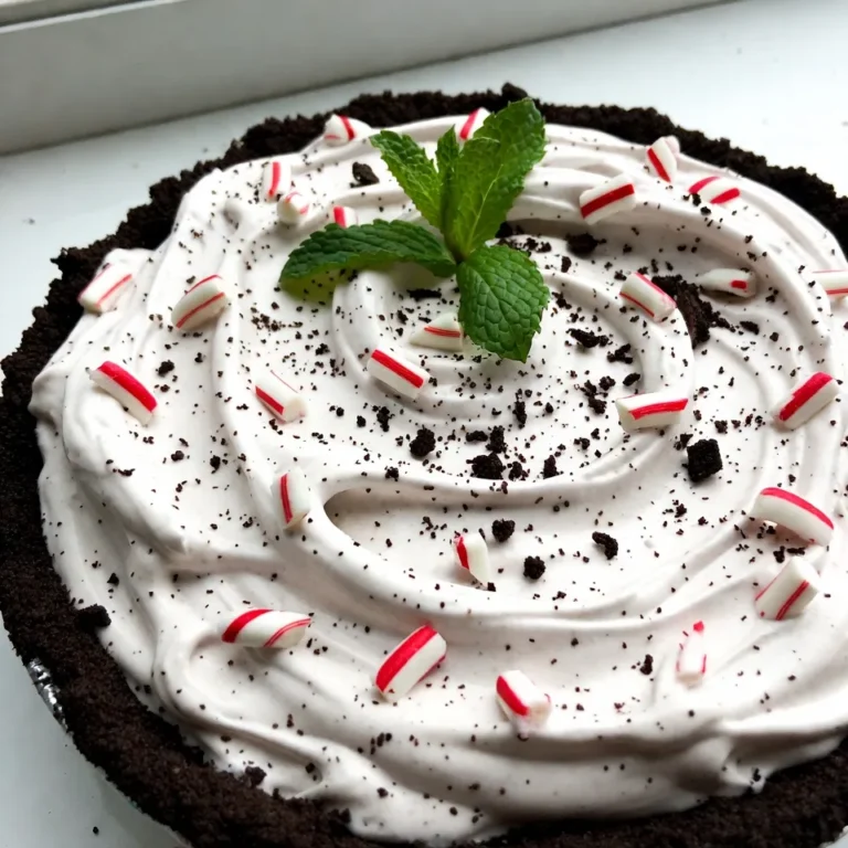 - 24 Oreo-Kekse, zerbröselt - 125 g ungesalzene Butter, geschmolzen - 225 g Frischkäse, weich Die Hauptzutaten sind einfach und lecker. Die Oreo-Kekse geben der Torte einen tollen Geschmack. Sie sind auch die Basis für die Kruste. Geschmolzene Butter macht die Kruste fest und lecker. Frischkäse bringt Cremigkeit in die Füllung. - 60 g Puderzucker - 1 TL Vanilleextrakt - 240 ml Schlagsahne - 1/2 TL Pfefferminzextrakt - 100 g zerbröselte Pfefferminzbonbons (zum Garnieren) - Schlagsahne (zum Dekorieren) Zusätzliche Zutaten sorgen für mehr Geschmack. Puderzucker und Vanilleextrakt süßen die Füllung. Schlagsahne macht die Füllung leicht und fluffig. Pfefferminzextrakt bringt den frischen Geschmack. Die zerbröselten Pfefferminzbonbons sind perfekt zum Garnieren. Sie geben einen schönen Farbkontrast und einen tollen Crunch. Deko-Schlagsahne macht die Torte noch festlicher und leckerer. {{ingredient_image_2}} Um die Kruste zu machen, zerbrich die Oreo-Kekse in kleine Stücke. Dann mische die Keksbrösel mit der geschmolzenen Butter. Rühre gut, bis die Mischung die Konsistenz von feuchtem Sand hat. Diese Konsistenz ist wichtig für eine feste Kruste. Drücke die Oreo-Mischung gleichmäßig in eine 23 cm große Pie-Form. Benutze den Boden eines Messbechers, um die Mischung gleichmäßig zu verteilen. Die Kruste sollte fest und glatt sein. Stelle die Form dann in den Kühlschrank, während du die Füllung machst. So kann die Kruste stabiler werden. In einer neuen Schüssel schlage den weichen Frischkäse mit Puderzucker und Vanilleextrakt. Rühre, bis die Mischung glatt und cremig ist. Diese Füllung bringt viel Geschmack in die Torte. Sie ist die Basis für die leckere Schicht, die wir gleich machen. Nimm eine separate Schüssel und schlage die Schlagsahne. Schlage, bis sich weiche Spitzen bilden. Füge dann nach und nach das Pfefferminzextrakt hinzu. Schlage weiter, bis die Sahne steife Spitzen hat. Diese Schritte sind wichtig, damit die Torte leicht und luftig bleibt. Jetzt kommt der spannende Teil! Hebe die geschlagene Sahne vorsichtig unter die Frischkäsemischung. Achte darauf, dass du die Luftigkeit der Sahne nicht zerstörst. Dies gibt der Füllung eine tolle Struktur und macht sie besonders cremig. Gieße die Pfefferminzcremefüllung in die vorbereitete Oreo-Kruste. Nutze einen Spatel, um die Oberfläche glatt zu streichen. Danach decke die Torte mit Frischhaltefolie ab. Stelle die Torte für mindestens 4 Stunden in den Kühlschrank. So wird sie fest und kühl. - So gelingt die Sahne: Schlage die Sahne in einer kalten Schüssel. Kalte Werkzeuge helfen, die Sahne besser aufzuschlagen. Achte darauf, dass sich weiche Spitzen bilden, bevor du das Pfefferminzextrakt hinzufügst. Schlage weiter, bis steife Spitzen entstehen. - Tipps zum Unterheben: Verwende einen großen Löffel oder einen Spatel. Hebe die geschlagene Sahne vorsichtig unter die Frischkäsemischung. Mache das langsam, um die Luftigkeit zu bewahren. So bleibt die Füllung leicht und fluffig. - Effiziente Zubereitung: Bereite zuerst die Kruste vor, während die Butter schmilzt. Zerbrösele die Oreo-Kekse und mische sie mit der geschmolzenen Butter. Lass die Kruste im Kühlschrank kühlen, während du die Füllung machst. So nutzt du die Zeit optimal und sparst Schritte. - Garnierungsideen: Verwende Schlagsahne, um die Torte zu dekorieren. Streue zerbröselte Pfefferminzbonbons darüber für einen festlichen Look. - Verwendung von Minzblättern: Frische Minzblätter geben der Torte einen schönen Kontrast. Lege ein paar ganze Blätter oben auf die Torte. Das sieht nicht nur gut aus, sondern verstärkt auch den frischen Geschmack. Pro Tipps Verwenden Sie kalte Zutaten: Stellen Sie sicher, dass Ihr Frischkäse und die Schlagsahne gut gekühlt sind, um eine bessere Konsistenz und Stabilität der Füllung zu erreichen. Variieren Sie die Garnitur: Experimentieren Sie mit verschiedenen Toppings wie Schokoladenspänen oder gerösteten Nüssen für zusätzlichen Geschmack und Textur. Richtiges Kühlen: Lassen Sie die Torte mindestens 4 Stunden im Kühlschrank, damit sie gut fest wird und sich leichter schneiden lässt. Oreo-Kekse variieren: Probieren Sie verschiedene Oreo-Geschmackssorten, um der Kruste eine interessante Note zu verleihen, wie z.B. Schokoladen- oder Erdbeerkekse. {{image_4}} Möchtest du einen schokoladigen Genuss? Du kannst die Oreo-Kekse durch Schokoladenkekse ersetzen. Diese Änderung macht die Torte noch schokoladiger. Die Kruste wird dann extra lecker und passt gut zur Füllung. Mische die geschmolzene Butter gut mit den Schokoladenkeksen. Folge ansonsten dem gleichen Rezept. Für eine vegane Version gibt es tolle Alternativen. Ersetze den Frischkäse durch eine vegane Frischkäse-Option. Du kannst auch pflanzliche Butter verwenden. Statt Schlagsahne nimmst du Kokoscreme oder eine vegane Schlagsahne. Achte darauf, dass der Puderzucker keine tierischen Bestandteile enthält. So bleibt dein Dessert rein pflanzlich. Es gibt viele Wege, den Geschmack zu verändern. Probiere andere Extrakte wie Mandel- oder Haselnuss. Du kannst auch etwas Kakaopulver für eine schokoladige Note hinzufügen. Experimentiere mit verschiedenen Bonbons als Topping. So kreierst du eine ganz neue geschmackliche Erfahrung. Die No-Bake Peppermint Oreo Pie bleibt am besten im Kühlschrank. Die optimale Lagertemperatur liegt bei etwa 4 °C. So bleibt die Torte frisch und lecker. Die Haltbarkeit dieser Torte beträgt etwa 5 Tage. Achten Sie darauf, die Torte fest mit Frischhaltefolie abzudecken. So bleibt der Geschmack erhalten und die Torte trocknet nicht aus. Wenn Sie die Torte länger aufbewahren möchten, können Sie sie einfrieren. Schneiden Sie die Torte in Stücke und legen Sie sie in einen luftdichten Behälter. Achten Sie darauf, dass jedes Stück gut verpackt ist, um Frostbrand zu vermeiden. Zum Auftauen sollten Sie die Torte über Nacht im Kühlschrank lassen. So bleibt die Textur schön cremig. Wenn es schnell gehen muss, können Sie die Torte auch bei Raumtemperatur auftauen. Aber achten Sie darauf, dass sie nicht zu lange draußen bleibt. Die Vorbereitungszeit für diese Torte beträgt nur 15 Minuten. Es ist schnell und einfach. Danach muss die Torte mindestens 4 Stunden im Kühlschrank fest werden. Insgesamt dauert es also etwa 4 Stunden und 15 Minuten, bis du die Torte genießen kannst. Ja, du kannst die Torte ohne Pfefferminzextrakt machen. Verwende stattdessen etwas Vanilleextrakt oder einen anderen Geschmack. Zum Beispiel könnten Mandeln oder Zitrusfrüchte gut passen. Dies gibt der Torte einen anderen, aber leckeren Geschmack. Die Dekoration macht die Torte besonders. Du kannst die Torte mit Schlagsahne oben drauf anrichten. Streue zerbröselte Pfefferminzbonbons darüber, um einen festlichen Look zu erzielen. Du könntest auch ganze Minzblätter verwenden. Das gibt frische Farbe und sieht toll aus. Diese Anleitung zeigt dir, wie du eine köstliche Pfefferminz-Oreo-Torte zubereitest. Wir haben die Hauptzutaten wie Oreo-Kekse und Frischkäse behandelt. Dann gab es eine Schritt-für-Schritt-Anleitung, um die Kruste und Füllung perfekt herzustellen. Ich habe dir auch viele Tipps gegeben, um die Torte zu präsentieren und verschiedene Varianten auszuprobieren. Denke daran, dass die richtige Lagerung die Frische erhält. Vielleicht überzeugst du deine Freunde damit und bleibst kreativ in der Küche.