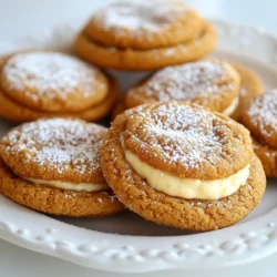 Um diese leckeren Lebkuchen-Käsekekse zu machen, brauchst du folgende Zutaten: - 1 Tasse Allzweckmehl - 1/2 Teelöffel Natron - 1/2 Teelöffel Backpulver - 1 Teelöffel gemahlener Ingwer - 1 Teelöffel gemahlener Zimt - 1/2 Teelöffel gemahlene Muskatnuss - 1/4 Teelöffel gemahlene Nelken - 1/4 Teelöffel Salz - 1/2 Tasse ungesalzene Butter, weich - 1/2 Tasse brauner Zucker, fest gepackt - 1/4 Tasse Kristallzucker - 1 großes Ei - 1 Teelöffel Vanilleextrakt Diese Zutaten geben den Keksen ihren wunderbaren Geschmack. Die Mischung aus Gewürzen bringt die Aromen des Winters in dein Zuhause. Die Füllung ist das Herzstück dieser Kekse. Du benötigst: - 4 Unzen Frischkäse, weich - 1/4 Tasse Puderzucker - 1 Esslöffel Milch Diese Zutaten sorgen für die cremige und süße Note im Keks. Frischkäse macht die Füllung besonders lecker und leicht. Manchmal hast du vielleicht nicht alle Zutaten zur Hand. Hier sind einige gute Ersatzstoffe: - Allzweckmehl: Verwende Dinkelmehl oder eine glutenfreie Mehlmischung. - Brauner Zucker: Ersetze ihn durch weißen Zucker mit etwas Melasse. - Frischkäse: Nutze griechischen Joghurt für eine leichte Variante. - Milch: Pflanzliche Milch wie Mandel- oder Hafermilch funktioniert gut. Ersatzstoffe helfen dir, die Kekse anzupassen, ohne den Geschmack zu verlieren. Experimentiere und finde heraus, was dir am besten schmeckt! {{ingredient_image_2}} Heize deinen Ofen auf 175°C vor. Das ist wichtig, um die Kekse gleichmäßig zu backen. Lege ein Backblech mit Backpapier aus. Das hilft, dass die Kekse nicht kleben bleiben. In einer mittelgroßen Schüssel mische die trockenen Zutaten. Nimm das Allzweckmehl, Natron, Backpulver, gemahlenen Ingwer, Zimt, Muskatnuss, Nelken und Salz. Rühre alles gut um und stelle die Mischung beiseite. Jetzt kommen die feuchten Zutaten. In einer großen Schüssel schlägst du die weiche Butter mit braunem und Kristallzucker. Nutze einen Handmixer, bis die Mischung hell und fluffig ist. Das dauert etwa 2-3 Minuten. Füge dann ein großes Ei und den Vanilleextrakt hinzu. Rühre, bis alles gut vermischt ist. Jetzt kommt die Mischung der trockenen Zutaten. Gib sie nach und nach zu den feuchten Zutaten. Rühre vorsichtig, bis alles gerade verbunden ist. Übermixen ist nicht gut, also hör auf, wenn du eine homogene Masse siehst. Um die Kekse zu formen, nimm einen Esslöffel oder Keksportionierer. Setze kleine Portionen des Teigs auf das Backblech. Drücke mit deinem Daumen in die Mitte jeder Teigkugel eine Vertiefung. Diese Vertiefung ist für die Käsekuchenfüllung. Für die Füllung nimm in einer separaten Schüssel den weichen Frischkäse, Puderzucker und einen Esslöffel Milch. Verrühre alles, bis die Mischung glatt und cremig ist. Fülle jetzt etwa einen Teelöffel der Käsekuchenfüllung in jede Vertiefung der Kekse. Backe die Kekse im vorgeheizten Ofen für 10-12 Minuten. Sie sind fertig, wenn die Ränder leicht goldbraun sind. Die Mitte sollte weich aussehen, denn sie wird beim Abkühlen fester. Lass die Kekse etwa 5 Minuten auf dem Backblech abkühlen. Danach transferiere sie auf ein Kuchengitter, um vollständig abzukühlen. Beim Backen von Keksen gibt es einige Fehler, die man vermeiden sollte. Ein häufiger Fehler ist das Übermixen des Teigs. Wenn du die trockenen Zutaten hinzufügst, rühre nur so lange, bis alles feucht ist. Übermixen macht die Kekse hart. Ein weiterer Fehler ist das falsche Messen der Zutaten. Verwende immer einen Messbecher für die trockenen Zutaten. Eine Tasse Mehl sollte locker gefüllt sein, nicht gepackt. Außerdem ist die Backzeit wichtig. Jeder Ofen ist anders. Achte darauf, die Kekse nicht zu lange zu backen. Sie sollten an den Rändern leicht goldbraun sein. Um die Lebkuchen-Käsekekse frisch zu halten, lege sie in einen luftdichten Behälter. Am besten bewahrst du sie bei Raumtemperatur auf. So bleiben sie weich und lecker. Wenn du die Kekse länger aufbewahren möchtest, kannst du sie auch einfrieren. Lege sie in einen Gefrierbeutel und drücke die Luft heraus. So sind sie mehrere Monate haltbar. Du kannst das Rezept leicht anpassen. Füge zum Beispiel Schokoladenstückchen hinzu, um eine süße Note zu bekommen. Oder verwende verschiedene Nüsse, wie Walnüsse oder Pecannüsse, für mehr Crunch. Wenn du die Gewürze magst, probiere auch andere aus. Eine Prise Muskat oder Kardamom kann den Geschmack ändern. Du kannst auch die Käsekuchenfüllung variieren, indem du Fruchtpüree hinzufügst. Das gibt den Keksen eine frische Note. Pro Tipps Butter richtig temperieren: Stellen Sie sicher, dass die Butter wirklich weich ist, damit sie sich gut mit dem Zucker vermischen lässt und die Kekse schön fluffig werden. Die Füllung nicht überfüllen: Achten Sie darauf, die Käsekuchenfüllung nicht über die Kekse hinauszufüllen, da sie beim Backen aufgeht und sonst überlaufen könnte. Kekse richtig abkühlen lassen: Lassen Sie die Kekse auf dem Blech abkühlen, bevor Sie sie auf das Kuchengitter legen, damit sie sich setzen und nicht brechen. Für zusätzlichen Geschmack: Fügen Sie gehackte Nüsse oder Schokoladenstückchen zum Keksteig hinzu, um eine interessante Textur und zusätzlichen Geschmack zu erhalten. {{image_4}} Die Lebkuchen-Käsekekse sind bis zu einer Woche frisch. Lagern Sie sie in einem luftdichten Behälter. So bleibt der Geschmack erhalten. Nach ein paar Tagen können sie etwas trockener werden. Die besten Lagerbedingungen sind kühl und trocken. Stellen Sie sicher, dass die Kekse nicht in der Nähe von Wärmequellen stehen. Verwenden Sie einen gut verschlossenen Behälter. Ein Tuch oder Backpapier zwischen den Schichten hilft, die Feuchtigkeit zu regulieren. Sie können die Kekse auch einfrieren. Legen Sie sie in einen gefrierfesten Behälter oder Beutel. Achten Sie darauf, die Luft zu entfernen. So bleiben sie bis zu drei Monate frisch. Zum Auftauen die Kekse einfach über Nacht im Kühlschrank lassen. So bleiben die Textur und der Geschmack erhalten. Um eine glutenfreie Variante zu machen, ersetzen Sie das Allzweckmehl. Verwenden Sie glutenfreies Mehl. Achten Sie darauf, dass es eine Mischung ist. So bleibt die Textur gleich. Sie können auch Hafermehl nutzen. Hafermehl hat einen süßen, nussigen Geschmack. Die Käsekuchenfüllung kann variieren. Zum Beispiel, probieren Sie Schokoladenkäsekuchenfüllung. Mischen Sie Kakaopulver in den Frischkäse. Für eine fruchtige Note, fügen Sie pürierte Erdbeeren hinzu. Dies gibt einen frischen Geschmack. Auch Zitronen- oder Kürbisfüllungen sind lecker. Seien Sie kreativ mit Ihren Füllungen! Die Gewürze in diesem Rezept sind wichtig. Sie geben den Keksen ihren besonderen Geschmack. Wenn Sie mehr Zimt mögen, fügen Sie mehr hinzu. Für eine schärfere Note, verwenden Sie mehr Ingwer. Experimentieren Sie mit Muskatnuss oder Nelken. Jeder kann die Gewürze nach seinem Geschmack anpassen. So wird jeder Keks einzigartig! Die Backzeit für diese Kekse beträgt etwa 10 bis 12 Minuten. Achte darauf, dass die Ränder leicht goldbraun sind, während die Mitte noch weich aussieht. So bleiben die Kekse schön saftig und lecker. Wenn du sie aus dem Ofen nimmst, lasse sie für fünf Minuten auf dem Blech abkühlen, bevor du sie auf ein Gitter legst. Ja, du kannst die Kekse im Voraus machen! Bereite den Teig bis zu einem Tag im Voraus vor und stelle ihn in den Kühlschrank. So bleibt der Teig frisch. Du kannst die Kekse auch fertig backen und dann in einem luftdichten Behälter aufbewahren. Sie bleiben so bis zu einer Woche frisch. Lebkuchen-Käsekekse passen gut zu vielen Dingen. Du kannst sie mit einem warmen Getränk wie Kakao oder Tee genießen. Auch ein Glas Milch ist eine tolle Ergänzung. Für einen besonderen Touch serviere sie mit einer Prise Zimt oder etwas Schlagsahne obendrauf. Diese Anleitung zeigt, wie du köstliche Lebkuchen-Käsekekse machst. Wir haben die wichtigsten Zutaten, Schritt-für-Schritt-Anleitungen und Fehlervermeidung behandelt. Denke daran, mit verschiedenen Füllungen und Gewürzen zu experimentieren, um deinen Keks einzigartig zu machen. Auch die Aufbewahrung ist wichtig, um die Frische zu bewahren. Ich hoffe, du bist jetzt bereit, deine eigenen Kekse zu backen. Lass deiner Kreativität freien Lauf und genieße den Prozess!