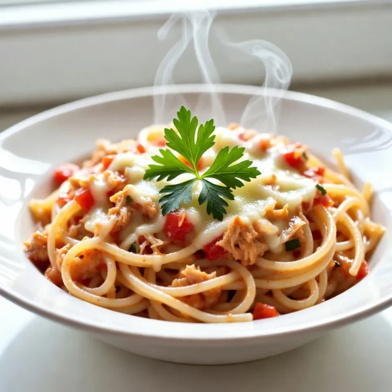 - 225 g Spaghetti - 240 g Frischkäse - 240 g Sauerrahm - 240 g geriebener Mozzarella-Käse - 225 g gekochtes zerkleinertes Hähnchen oder gemahlener Truthahn - Gewürfelte Tomaten mit grünen Chilis - Knoblauchpulver, Zwiebelpulver, italienische Gewürzmischung - Salz, Pfeffer und frische Petersilie zum Garnieren Die Zutaten für den Cream Cheese Spaghetti Casserole sind einfach zu finden. Du brauchst Spaghetti, Frischkäse und Sauerrahm als Hauptbestandteile. Diese Zutaten sorgen für eine cremige Basis. Für den Auflauf fügen wir auch Mozzarella-Käse hinzu. Dieser Käse schmilzt schön und macht das Gericht noch leckerer. Zerkleinertes Hähnchen oder gemahlener Truthahn geben dem Auflauf Protein und Geschmack. Die gewürfelten Tomaten mit grünen Chilis bringen eine sanfte Schärfe und Frische. Vergiss nicht die Gewürze! Knoblauchpulver, Zwiebelpulver und italienische Gewürzmischung heben den Geschmack hervor. Salz und Pfeffer runden alles ab. Frische Petersilie als Garnitur sieht nicht nur gut aus, sondern bringt auch Farbe auf den Tisch. Diese Zutaten machen den Auflauf zu einer einfachen und köstlichen Mahlzeit für die ganze Familie. {{ingredient_image_2}} Heize deinen Ofen auf 175 °C vor. Während der Ofen warm wird, koche die Spaghetti. Folge einfach den Anweisungen auf der Packung. Koche sie bis sie al dente sind. Wenn sie fertig sind, gieße sie ab und stelle sie beiseite. In einer großen Schüssel vermenge den weichen Frischkäse und den Sauerrahm. Nutze einen Handmixer oder eine Gabel. Mische alles gut, bis es cremig und glatt ist. Füge jetzt das gekochte Hähnchen oder den gemahlenen Truthahn hinzu. Gib die abgetropften gewürfelten Tomaten, das Knoblauchpulver, das Zwiebelpulver und die italienische Gewürzmischung dazu. Mische alles gut. Dann füge die Hälfte des geriebenen Mozzarella-Käses hinzu und vermenge ihn sorgfältig. Jetzt ist es Zeit, die Spaghetti hinzuzufügen. Mische die gekochten Spaghetti mit der Käsemischung. Achte darauf, dass die Spaghetti gleichmäßig bedeckt sind. Würze mit Salz und Pfeffer nach deinem Geschmack. Übertrage die Mischung in eine gefettete Auflaufform. Streue den restlichen Mozzarella-Käse gleichmäßig über die Oberseite. Backe den Auflauf im vorgeheizten Ofen für 25-30 Minuten. Der Käse sollte geschmolzen und leicht sprudelnd sein. Nach dem Backen lasse ihn ein paar Minuten abkühlen, bevor du servierst. Um die perfekte Konsistenz zu erreichen, ist die Vermischung des Käses sehr wichtig. Verwenden Sie weichen Frischkäse, damit er sich gut mit dem Sauerrahm vermischt. Nutzen Sie einen Handmixer oder eine Gabel, um die Mischung schön cremig zu machen. So vermeiden Sie Klumpen und erhalten eine glatte Textur. Beim Kochen der Spaghetti sollten Sie die Packungsanweisung genau befolgen. Kochen Sie die Pasta bis sie al dente ist. Das bedeutet, dass sie beim Bissen noch leicht fest ist. Überkochen Sie die Spaghetti nicht, da sie im Auflauf weicher werden. Für eine ansprechende Präsentation löffeln Sie den Auflauf in einzelne Schalen. Bestreuen Sie jede Portion mit etwas italienischem Gewürz. Das gibt dem Gericht nicht nur mehr Farbe, sondern auch mehr Geschmack. Gute Beilagen sind ein frischer grüner Salat oder ein einfaches Brot. Diese ergänzen den Auflauf gut und sorgen für eine ausgewogene Mahlzeit. Wenn Ihr Auflauf trocken ist, könnte das an zu wenig Flüssigkeit liegen. Fügen Sie etwas mehr Sauerrahm oder eine kleine Menge Brühe hinzu. Das hilft, den Auflauf saftiger zu machen. Um Überkochen zu vermeiden, stellen Sie sicher, dass der Ofen richtig vorgeheizt ist. Achten Sie darauf, die Backzeit im Auge zu behalten. Wenn der Käse schön geschmolzen und sprudelnd ist, ist der Auflauf bereit zum Servieren. Pro Tipps Wählen Sie die richtige Pasta: Verwenden Sie Spaghetti oder andere kurze Pastasorten wie Fusilli, die die cremige Sauce gut aufnehmen können. Frischkäse auf Zimmertemperatur bringen: Um eine gleichmäßige und glatte Mischung zu erzielen, sollten Sie den Frischkäse vor der Verwendung auf Zimmertemperatur bringen. Variationen hinzufügen: Fügen Sie Gemüse wie Spinat oder Brokkoli hinzu, um zusätzliche Nährstoffe und Farbe in den Auflauf zu bringen. Resteverwertung: Dieser Auflauf eignet sich hervorragend für Reste; verwenden Sie übrig gebliebenes Hähnchen oder andere Proteine, die Sie im Kühlschrank haben. {{image_4}} Für Vegetarier gibt es viele tolle Optionen. Statt Hähnchen kannst du Tofu oder Gemüse verwenden. Tofu hat eine tolle Konsistenz und nimmt die Aromen gut auf. Du kannst auch Zucchini, Paprika oder Brokkoli hinzufügen. Diese Gemüse geben dem Auflauf Frische und Farbe. Wenn du Fleisch bevorzugst, kannst du die Sorte wechseln. Probiere zum Beispiel gemahlenen Truthahn oder sogar Rindfleisch. Jedes Fleisch bringt seinen eigenen Geschmack mit. So bleibt dein Gericht spannend und lecker. Möchtest du es scharf? Füge etwas Chili oder Jalapeños hinzu. Diese bringen eine schöne Würze in den Auflauf. Du kannst sie einfach klein schneiden und in die Käsemischung geben. Außerdem kannst du die Käsesorten variieren. Statt Mozzarella kannst du Cheddar oder Gouda verwenden. Diese Käsesorten geben dem Gericht einen anderen Geschmack. Experimentiere, um deine perfekte Mischung zu finden. Wenn du glutenfrei isst, gibt es einfache Lösungen. Verwende glutenfreie Spaghetti. Diese sind in vielen Geschäften erhältlich. Sie schmecken gut und haben eine ähnliche Textur wie normale Spaghetti. Für eine glutenfreie Diät musst du auch die anderen Zutaten beachten. Achte darauf, dass alle Gewürze und Saucen glutenfrei sind. So kannst du sicher sein, dass dein Auflauf für jeden geeignet ist. Um den Cremigen Spaghetti Auflauf frisch zu halten, lagern Sie ihn im Kühlschrank. Bewahren Sie den Auflauf in einem luftdichten Behälter auf. So bleibt er bis zu drei Tage gut. Achten Sie darauf, dass er gut abgekühlt ist, bevor Sie ihn abdecken. Wenn Sie den Auflauf für später aufbewahren möchten, können Sie ihn auch einfrieren. Teilen Sie den Auflauf in Portionen auf, um ihn leichter zu handhaben. Wickeln Sie jede Portion in Frischhaltefolie und legen Sie sie in einen Gefrierbeutel. So bleibt der Auflauf bis zu drei Monate frisch. Vergessen Sie nicht, das Datum auf dem Beutel zu notieren. Um Reste des Auflaufs wieder aufzuwärmen, nutzen Sie den Ofen oder die Mikrowelle. Im Ofen heizen Sie ihn bei 175 °C für etwa 20 Minuten. Decken Sie den Auflauf mit Alufolie ab, damit er nicht austrocknet. In der Mikrowelle erhitzen Sie ihn in kurzen Intervallen von 1-2 Minuten. Überprüfen Sie zwischendurch die Temperatur, damit er gleichmäßig warm wird. Die Haltbarkeit im Kühlschrank beträgt etwa drei Tage. Im Gefrierfach bleibt der Auflauf bis zu drei Monate genießbar. Lassen Sie ihn vor dem Aufwärmen vollständig auftauen, um die beste Konsistenz zu erreichen. Der Auflauf bleibt im Kühlschrank etwa 3-4 Tage frisch. Um ihn zu lagern, lassen Sie ihn zuerst abkühlen. Dann decken Sie ihn mit Frischhaltefolie oder Alufolie ab. So bleibt er feucht und lecker. Achten Sie darauf, die Reste in einem luftdichten Behälter zu lagern. Das schützt vor Gerüchen und Austrocknen. Ja, Sie können den Auflauf im Voraus machen! Bereiten Sie ihn bis zu dem Punkt vor, bevor er in den Ofen geht. Decken Sie die Form ab und stellen Sie sie in den Kühlschrank. Sie können ihn auch einfrieren. Um ihn einzufrieren, lassen Sie ihn vollständig abkühlen. Wickeln Sie ihn gut ein, um Frostschäden zu vermeiden. Zum Aufwärmen backen Sie ihn einfach direkt aus dem Gefrierfach. Es kann etwas länger dauern. Wenn Sie keinen Frischkäse haben, sind hier einige Alternativen: - Ricotta-Käse gibt eine ähnliche Cremigkeit. - Für eine leichtere Option verwenden Sie griechischen Joghurt. - Veganer können Cashew-Creme oder Tofukäse versuchen. Diese Optionen passen gut zu verschiedenen Diäten. Experimentieren Sie mit dem Geschmack, um das Beste für Sie zu finden. Dieser Auflauf ist einfach und lecker. Wir haben die Hauptzutaten, die Zubereitung und die besten Tipps behandelt. Beachte die verschiedenen Variationen, um den Auflauf nach deinem Geschmack anzupassen. Achte auch auf die Lagerung, damit du die Reste genießen kannst. Egal, ob du Fleisch, Tofu oder Alternativen verwendest, es gibt viele Möglichkeiten. Ich hoffe, du hast Lust, diesen Auflauf zu probieren. Er wird sicher ein Hit bei deinem nächsten Essen!