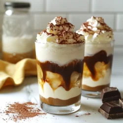 - 1 Tasse stark gebrühter, abgekühlter Kaffee - 1/2 Tasse Baileys Original Irish Cream Ersatz (verwenden Sie Schokoladenmilch oder eine Mischung aus Sahne mit einem Spritzer Vanilleextrakt) - 1/4 Tasse Milch oder Halbfettmilch - 1 Esslöffel Schokoladensirup - 1 Esslöffel Instant-Schokoladenpudding-Mix - Schlagsahne zur Dekoration - Kakaopulver - Schokoladenspäne Die Hauptzutaten sind einfach und wichtig. Stark gebrühter Kaffee gibt dem Getränk seinen vollen Geschmack. Baileys Ersatz sorgt für die süße Note. Du kannst dafür Schokoladenmilch oder eine Mischung aus Sahne und Vanille verwenden. Milch oder Halbfettmilch macht das Ganze cremig und lecker. Zusätzlich haben wir Schokoladensirup und Instant-Schokoladenpudding. Diese Zutaten sorgen für eine besondere Süße und eine tolle Konsistenz. Denke daran, dass die Schlagsahne am Ende das i-Tüpfelchen ist. Dekorationen machen alles schöner. Kakaopulver und Schokoladenspäne sind tolle Optionen. Sie verleihen dem Dessert einen tollen Look und noch mehr Geschmack. Experimentiere ruhig mit diesen Zutaten und finde deine persönliche Lieblingskombination. {{ingredient_image_2}} - Lassen Sie den stark gebrühten Kaffee abkühlen. - Mischen Sie in einer Schüssel den abgekühlten Kaffee, die Schokoladenmilch, die Milch, den Schokoladensirup und den Instant-Schokoladenpudding-Mix. - Rühren Sie alles gut um, bis die Mischung dickflüssig ist. - Nehmen Sie zwei Gläser und füllen Sie sie mit Eiswürfeln. - Gießen Sie die vorbereitete Kaffeekomposition gleichmäßig über das Eis in jedes Glas. - Geben Sie einen großzügigen Klecks Schlagsahne auf jedes Glas. - Dekorieren Sie die Sahne mit Kakaopulver oder Schokoladenspänen. Um die perfekte Konsistenz zu erreichen, empfehle ich, Schokoladenmilch zu verwenden. Sie fügt eine leckere Schokoladennote hinzu und macht das Dessert samtig. Der Instant-Schokoladenpudding-Mix sorgt dafür, dass die Mischung dickflüssig ist. Dies gibt dem Drink mehr Struktur und macht ihn besonders cremig. Du kannst auch alternative Milchersatzprodukte ausprobieren. Mandelmilch oder Hafermilch sind tolle Optionen. Sie geben dem Dessert einen neuen Geschmack. Die Süße kannst du nach deinem Wunsch anpassen. Füge mehr Schokoladensirup hinzu, wenn du es süßer magst, oder reduziere ihn für einen weniger süßen Genuss. Die Optik ist wichtig. Verwende transparente Gläser, um die Schichten des Desserts zu zeigen. Das sieht nicht nur gut aus, sondern macht auch Lust auf mehr. Für die Garnierung sind frische Beeren oder Minze eine schöne Idee. Auch Schokoladenspäne oder Kakaopulver geben dem Dessert das besondere Etwas und verschönern das Gesamtbild. Pro Tipps Verwenden Sie frischen Kaffee: Für den besten Geschmack sollten Sie frisch gebrühten Kaffee verwenden. Dies verbessert das Aroma und die Gesamtqualität des Desserts. Variieren Sie die Süße: Passen Sie die Menge an Schokoladensirup nach Ihrem persönlichen Geschmack an. Wenn Sie es süßer mögen, fügen Sie einfach mehr hinzu. Experimentieren Sie mit Toppings: Neben Kakaopulver oder Schokoladenspänen können Sie auch gehackte Nüsse oder Karamellsauce als Topping verwenden, um Abwechslung zu schaffen. Servieren Sie gekühlt: Stellen Sie sicher, dass die Gläser vor dem Servieren gekühlt sind. Dies hält Ihr Dessert länger kalt und erfrischend. {{image_4}} Um einen klassischen Touch zu geben, füge Wodka hinzu. So wird dein Baileys Dessert White Russian noch kräftiger. Der Wodka ergänzt den Geschmack der Schokoladenmilch und des Kaffees. Du kannst auch andere Spirituosen ausprobieren, um neue Aromen zu finden. Denke an Rum oder Kahlúa für eine weitere geschmackliche Tiefe. Kombiniere diese mit Baileys, um ein einzigartiges Erlebnis zu schaffen. Für eine alkoholfreie Version kannst du einfach Baileys durch Schokoladenmilch ersetzen. Diese Variante schmeckt genauso gut und ist perfekt für Kinder oder für einen entspannenden Abend. Du kannst auch eine komplette alkoholfreie Rezeptidee entwickeln. Mische kalten Kaffee mit Sahne und etwas Vanilleextrakt. So bleibt der köstliche Geschmack erhalten, ohne Alkohol zu verwenden. Füge Weihnachtsgewürze wie Zimt oder Muskatnuss hinzu, um dein Getränk festlich zu gestalten. Diese Gewürze passen perfekt zur Schokolade und dem Kaffee. Im Sommer kannst du frische Früchte wie Erdbeeren oder Pfirsiche integrieren. Das bringt eine fruchtige Note und erfrischt an heißen Tagen. Mit Eis und frischen Früchten wird dein Drink zum perfekten Sommergenuss. Lagern Sie die fertige Mischung im Kühlschrank. Sie bleibt dort bis zu drei Tage frisch. Bewahren Sie sie in einem luftdichten Behälter auf. So bleibt der Geschmack erhalten. Die Zutaten haben unterschiedliche Haltbarkeiten. Kaffee bleibt etwa eine Woche frisch, wenn er gut verschlossen ist. Schokoladensirup und Pudding-Mix sind lange haltbar. Milch sollte innerhalb von fünf Tagen verwendet werden. Bereiten Sie die Kaffeebasis vor dem Servieren vor. Lassen Sie den Kaffee abkühlen und mischen Sie die anderen Zutaten. Lagern Sie die Komponenten getrennt, um die Frische zu bewahren. So können Sie die Mischung schnell zusammenstellen. Um die Dessert-Mischung einzufrieren, füllen Sie sie in einen luftdichten Behälter. Lassen Sie etwas Platz für die Ausdehnung. So bleibt die Qualität beim Auftauen gut. Für das Auftauen nehmen Sie den Behälter einen Tag vorher aus dem Gefrierfach. Lassen Sie die Mischung im Kühlschrank auftauen. So bleibt der Geschmack und die Konsistenz perfekt. Ja, du kannst ein alkoholfreies Getränk machen. Verwende einfach Schokoladenmilch oder eine Mischung aus Sahne und Vanilleextrakt. Diese Alternativen schmecken toll und geben die gleiche cremige Konsistenz. So kannst du den leckeren Geschmack genießen, ohne Alkohol zu verwenden. Die Süße ist wichtig. Du kannst die Menge an Schokoladensirup verringern, um es weniger süß zu machen. Wenn du mehr Süße magst, füge einfach einen zusätzlichen Esslöffel Schokoladensirup hinzu. Auch der Instant-Schokoladenpudding-Mix trägt zur Süße bei. Experimentiere, um den perfekten Geschmack für dich zu finden. Die Zubereitung ist schnell und einfach. Du brauchst nur 10 Minuten, um alles vorzubereiten. Die Gesamtzeit bleibt ebenfalls bei 10 Minuten. So kannst du schnell ein köstliches Dessert zubereiten, das deine Gäste beeindrucken wird. In diesem Artikel haben wir die Zutaten und Schritte für ein Baileys Dessert White Russian behandelt. Du kannst zwischen alkoholischen und alkoholfreien Varianten wählen und die Süße nach deinem Geschmack anpassen. Denke daran, auch saisonale Zutaten zu nutzen, um das Rezept zu variieren. Mit den Tipps zur Aufbewahrung und Präsentation wird dein Dessert ein Hit. Probiere es aus und genieße deinen eigenen köstlichen White Russian!