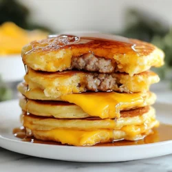 Für die perfekten McGriddles brauche ich folgende Hauptzutaten: - 2 Tassen Weizenmehl - 2 Esslöffel Zucker - 1 Esslöffel Backpulver - 1/2 Teelöffel Natron - 1/2 Teelöffel Salz - 1 Tasse Milch - 2 große Eier - 1/4 Tasse ungesalzene Butter, geschmolzen - 1 Teelöffel Vanilleextrakt - 8 Frühstückswurst-Patties - 4 Scheiben Cheddar-Käse - Ahornsirup zum Beträufeln Diese Zutaten geben dem Gericht den süßen und herzhaften Geschmack, den wir lieben. Um den Geschmack zu verbessern, kann ich einige zusätzliche Zutaten hinzufügen: - Zimt für einen Hauch von Gewürz - Muskatnuss für eine warme Note - Früchte wie Bananen oder Beeren für Frische Diese Zutaten machen die McGriddles noch interessanter und leckerer. Falls ich einige Zutaten nicht zur Hand habe, gibt es immer Alternativen: - Mandelmilch statt normaler Milch für einen nussigen Geschmack - Honig anstelle von Zucker für natürliche Süße - Vegane Wurst-Patties für eine pflanzliche Option Diese Alternativen helfen mir, meine McGriddles nach meinem Geschmack zuzubereiten. {{ingredient_image_2}} Um den Teig für die Pfannkuchen zu machen, nehme ich eine große Schüssel. Ich gebe das Weizenmehl, den Zucker, das Backpulver, das Natron und das Salz hinein. Dann vermische ich alles gut. In einer zweiten Schüssel verquirle ich die Milch, die Eier, die geschmolzene Butter und den Vanilleextrakt. Ich gieße die feuchten Zutaten in die trockenen und rühre alles vorsichtig zusammen. Ich achte darauf, nicht zu viel zu mischen. Der Teig sollte gerade so zusammenkommen. Jetzt erhitze ich eine beschichtete Pfanne bei mittlerer Hitze und fette sie leicht mit Butter oder Öl ein. Ich gieße etwa 1/4 Tasse Teig für jeden Pfannkuchen in die Pfanne. Ich brate vier Pfannkuchen gleichzeitig. Nach 2-3 Minuten sehe ich, dass die Ränder fest aussehen und Blasen auf der Oberfläche sind. Dann wende ich die Pfannkuchen und brate sie für weitere 1-2 Minuten, bis sie goldbraun sind. Ich nehme sie heraus und wiederhole den Vorgang mit dem restlichen Teig. Für die Wurst-Patties benutze ich die gleiche Pfanne. Ich brate sie 3-4 Minuten auf jeder Seite, bis sie braun und durchgegart sind. Jetzt ist es Zeit, die McGriddles zusammenzustellen! Ich lege einen Pfannkuchen auf einen Teller, füge ein Wurst-Pattie hinzu und decke es mit einer Scheibe Cheddar-Käse ab. Dann setze ich einen weiteren Pfannkuchen darauf. Zum Schluss beträufle ich alles mit Ahornsirup. Wenn ich möchte, kann ich die Pfannkuchen leicht mit Ahornsirup bestreichen, bevor ich sie stapel. Um die perfekte Konsistenz für Ihre McGriddles zu erreichen, beachten Sie folgende Punkte: - Mischen Sie die trockenen Zutaten gut. Dies sorgt für gleichmäßigen Geschmack. - Vermengen Sie die feuchten Zutaten in einer separaten Schüssel. So vermeiden Sie Klumpen. - Fügen Sie die feuchten Zutaten langsam zu den trockenen hinzu. Rühren Sie nur bis alles verbunden ist, um Übermischung zu vermeiden. - Lassen Sie den Teig kurz ruhen, etwa 5 Minuten. Dies hilft, die Pfannkuchen fluffiger zu machen. Viele machen Fehler, die einfach zu vermeiden sind: - Übermischen: Wenn der Teig zu lange gerührt wird, werden die Pfannkuchen zäh. Rühren Sie nur bis alles vermischt ist. - Falsche Hitze: Eine zu hohe Temperatur kann die Außenseite verbrennen, während die Innenseite roh bleibt. Kochen Sie bei mittlerer Hitze. - Zu wenig Fett: Eine leicht gefettete Pfanne sorgt für eine schöne goldene Farbe und verhindert das Ankleben. Ein bisschen Kreativität kann den McGriddles neuen Schwung geben. Hier sind einige Ideen: - Fruchtige McGriddles: Fügen Sie Blaubeeren oder Bananen in den Teig. Das bringt natürliche Süße. - Herzhafte McGriddles: Ersetzen Sie die Wurst durch Speck oder Schinken. Das gibt einen intensiven Geschmack. - Gewürzte McGriddles: Geben Sie Zimt oder Muskatnuss in den Teig. Das sorgt für eine wärmende Note. Mit diesen Tipps und Tricks zaubern Sie köstliche McGriddles, die sicher jedem schmecken! Pro Tipps Teig nicht übermixen: Mischen Sie die feuchten und trockenen Zutaten nur, bis sie gerade verbunden sind, um luftige Pfannkuchen zu erhalten. Wurst-Patties gut würzen: Fügen Sie Gewürze wie Pfeffer oder Paprika zu den Wurst-Patties hinzu, um den Geschmack zu intensivieren. Ahornsirup warm servieren: Erhitzen Sie den Ahornsirup leicht, bevor Sie ihn über die McGriddles träufeln, um ein besseres Geschmackserlebnis zu erzielen. Frisches Obst als Beilage: Servieren Sie die McGriddles mit einer Beilage aus frischem Obst, um eine erfrischende Note und Farbe zu verleihen. {{image_4}} Um deine McGriddles frisch zu halten, lege sie in einen luftdichten Behälter. Du kannst sie auch einzeln in Frischhaltefolie wickeln. Stelle sicher, dass die McGriddles abgekühlt sind, bevor du sie lagerst. So bleibt die Feuchtigkeit erhalten und sie werden nicht matschig. Die McGriddles bleiben im Kühlschrank etwa 3 bis 4 Tage frisch. Wenn du sie länger aufbewahren möchtest, friere sie ein. Im Gefrierschrank sind sie bis zu 2 Monate haltbar. Denke daran, sie gut zu verpacken, um Gefrierbrand zu vermeiden. Um die McGriddles wieder aufzuwärmen, verwende den Toaster oder die Mikrowelle. Im Toaster werden sie knusprig. In der Mikrowelle dauert es nur 30 Sekunden, aber sie werden weicher. Serviere sie mit warmem Ahornsirup oder frischem Obst. So macht das Frühstück noch mehr Spaß! Um das Frühstück perfekt zu machen, füge frisches Obst hinzu. Beeren, Bananen oder Äpfel passen gut. Diese bringen Farbe und Frische auf den Teller. Rühreier sind auch eine tolle Beilage. Sie sind einfach zu machen und lecker. Ein Joghurtbecher ist eine gesunde Option. Er gibt dir eine gute Portion Protein. Zu deinen McGriddles empfehle ich frischen Orangensaft. Er ist süß und saftig, was gut zu den herzhaften Aromen passt. Auch Kaffee ist eine gute Wahl. Der bittere Geschmack ergänzt die Süße der McGriddles. Für eine erfrischende Option probiere Eistee. Er ist leicht und passt gut zu einem Frühstück. Um die McGriddles schön zu präsentieren, benutze bunte Teller. Stelle jeden McGriddle auf einen eigenen Teller. Beträufle ihn mit extra Ahornsirup für den Glanz. Füge eine kleine Schüssel mit frischen Beeren dazu. So sieht das Frühstück noch einladender aus. Du kannst auch essbare Blumen verwenden. Diese machen das Gericht besonders und schön. Um McGriddles vegan zu machen, ersetze die Eier durch Leinsamen oder Apfelmus. Nutze Pflanzenmilch wie Hafer- oder Mandelmilch anstelle von Kuhmilch. Verwende vegane Butter für den Teig. Für die Wurst kannst du pflanzliche Wurstalternativen finden. Diese Schritte machen dein Rezept vegan und lecker. Ja, du kannst die Wurst durch Speck oder Schinken ersetzen. Eine weitere tolle Option sind gebratene Tofustücke oder sogar Gemüse-Patties. Diese Alternativen bieten verschiedene Geschmäcker und Texturen. Probiere es aus und finde deine Lieblingskombination. Um deine McGriddles süßer zu machen, füge mehr Zucker zum Teig hinzu. Du kannst auch die Pfannkuchen mit Ahornsirup bestreichen, bevor du sie stapelst. Ein Hauch von Zimt im Teig kann ebenfalls eine süße Note bringen. Experimentiere mit verschiedenen Toppings wie Schokoladensirup oder Früchten für zusätzliche Süße. Zusammenfassend haben wir die wichtigsten Zutaten für hausgemachte McGriddles besprochen. Die richtige Technik beim Zubereiten ist wichtig, um perfekte Pfannkuchen zu zaubern. Ich habe Tipps gegeben, um häufige Fehler zu vermeiden und Variationen für jeden Geschmack zu finden. Zudem wissen Sie jetzt, wie Sie Ihre McGriddles optimal lagern und wieder aufwärmen können. Kreative Serviervorschläge runden das Ganze ab. Mit diesen Informationen können Sie nun selbst leckere McGriddles machen. Viel Spaß beim Ausprobieren!