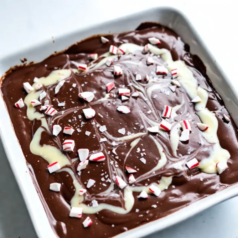 Für mein schnelles Pfefferminz-Fudge benötigst du: - 2 Tassen halbsüße Schokoladenstückchen - 1 Dose (397 g) gesüßte Kondensmilch - 1 Teelöffel Pfefferminzextrakt - 1 Tasse zerdrückte Pfefferminzbonbons oder Zuckerstangen - 1/2 Tasse weiße Schokoladenstückchen (für einen Swirl-Effekt) - Eine Prise Meersalz Diese Zutaten sind einfach zu finden. Die halbsüßen Schokoladenstückchen geben dem Fudge einen tollen Geschmack. Die gesüßte Kondensmilch sorgt für die cremige Textur. Der Pfefferminzextrakt bringt den frischen Geschmack. Die Prise Meersalz ist wichtig. Es hebt den süßen Geschmack der Schokolade hervor. Du kannst auch andere Gewürze hinzufügen, wenn du magst. Zum Beispiel, ein Hauch von Vanille kann eine schöne Note geben. Die zerdrückten Pfefferminzbonbons sorgen für Knusprigkeit und einen tollen Look. Die Nährwerte sind wichtig, wenn du auf die Ernährung achtest. Ein Stück Fudge hat ungefähr: - Kalorien: 150 - Fett: 8 g - Kohlenhydrate: 20 g - Zucker: 15 g - Eiweiß: 2 g Diese Werte können je nach Zutaten variieren. Das Fudge ist süß und reichhaltig, also genieße es in Maßen. Es ist perfekt als kleiner Snack oder zum Teilen mit Freunden. {{ingredient_image_2}} Zuerst bereite die Backform vor. Nimm eine 20x20 cm große Form. Lege sie mit Backpapier aus. Lass genug Papier überhängen. So hebst du das Fudge später leichter heraus. Jetzt geht es ans Schmelzen. Gib die halbsüßen Schokoladenstückchen in einen Topf. Füge die gesüßte Kondensmilch hinzu. Erhitze die Mischung bei niedriger bis mittlerer Hitze. Rühre ständig, bis alles geschmolzen und glatt ist. Nimm den Topf jetzt vom Herd. Füge den Pfefferminzextrakt und eine Prise Meersalz hinzu. Rühre gut um, damit alles gleichmäßig vermischt ist. Jetzt kommen die zerdrückten Pfefferminzbonbons. Hebe die Hälfte der Bonbons unter die Schokoladenmasse. Für den Marmorierungseffekt schmelze die weißen Schokoladenstückchen in der Mikrowelle. Mach das in 30-Sekunden-Intervallen. Rühre zwischen den Intervallen. Träufle die geschmolzene weiße Schokolade über die halbsüße Schokolade. Nutze einen Zahnstocher, um sanft zu swirl'en. Streue die übriggebliebenen zerdrückten Bonbons oben drauf. Das gibt dem Fudge zusätzlichen Geschmack und sieht toll aus. Jetzt kommt das Fudge für etwa 10 Minuten in den Kühlschrank. Es sollte fest werden. Sobald das Fudge fest ist, hebe es mit dem Backpapier heraus. Schneide es in Quadrate. Jetzt ist dein Pfefferminz-Fudge bereit zum Servieren! Um das Fudge perfekt zu machen, achte auf die richtige Hitze. Erhitze die Schokolade langsam. Rühre ständig, bis die Mischung glatt ist. Wenn die Mischung zu dick ist, kann ein Spritzer Milch helfen. Die richtige Menge Kondensmilch ist wichtig. Sie macht das Fudge cremig und süß. Ein häufiger Fehler ist zu hohe Hitze. Das kann die Schokolade verbrennen. Stelle sicher, dass du die Schokolade nicht zu lange erhitzt. Wenn du das Fudge in die Form gibst, drücke es nicht zu fest. Dadurch wird es zäh und bröckelig. Vergiss nicht, die Fudge-Masse vor dem Schneiden gut abkühlen zu lassen. Du benötigst nur einige einfache Utensilien: - Eine 20x20 cm große Backform - Backpapier - Einen mittelgroßen Topf - Einen Spatel - Eine kleine Schüssel für die weiße Schokolade - Eine Mikrowelle oder Herd zum Schmelzen Diese Geräte machen die Zubereitung einfach und schnell. Mit diesen Tipps gelingt dir das Fudge garantiert. Pro Tipps Schokolade nicht überhitzen: Achte darauf, die Schokolade bei niedriger bis mittlerer Hitze zu schmelzen, um ein Anbrennen zu vermeiden. Pfefferminzgeschmack intensivieren: Für einen stärkeren Pfefferminzgeschmack kannst du zusätzlich ein paar Tropfen Pfefferminzextrakt in die geschmolzene Schokolade geben. Fudge kühler lagern: Bewahre das Fudge in einem luftdichten Behälter im Kühlschrank auf, um die Frische zu erhalten und ein Schmelzen zu verhindern. Variationen ausprobieren: Experimentiere mit anderen Aromen wie Vanille oder Karamell, um verschiedene Geschmacksrichtungen des Fudge zu kreieren. {{image_4}} Du kannst das Grundrezept leicht anpassen. Probiere zum Beispiel Mandel- oder Vanilleextrakt. Diese Aromen bringen einen neuen Twist. Eine Prise Zimt passt auch gut zu diesem Fudge. Experimentiere mit verschiedenen Geschmäckern für deinen eigenen Stil. Anstelle von halbsüßer Schokolade kannst du dunkle oder Vollmilchschokolade verwenden. Dunkle Schokolade hat einen intensiveren Geschmack. Sie gibt dem Fudge mehr Tiefe. Vollmilchschokolade macht das Fudge süßer und cremiger. Beide Optionen sind lecker und verleiht deinem Fudge einen neuen Charakter. Füge Nüsse oder Trockenfrüchte zu deinem Fudge hinzu. Walnüsse oder Mandeln bringen einen knusprigen Biss. Trockenfrüchte wie Cranberries oder Aprikosen sorgen für eine fruchtige Note. Diese Zutaten machen dein Fudge noch interessanter und gesünder. Um deinen Pfefferminz-Fudge frisch zu halten, lege ihn in einen luftdichten Behälter. So bleibt der Geschmack gut. Du kannst ein Stück Backpapier zwischen die Schichten legen. Das verhindert ein Festkleben. Im Kühlschrank hält der Fudge bis zu zwei Wochen. Stelle sicher, dass der Behälter gut verschlossen ist. So bleibt die Textur weich und lecker. Wir alle lieben es, wenn der Fudge frisch schmeckt. Wenn du Fudge länger aufbewahren willst, friere ihn ein. Schneide ihn in kleine Stücke. Wickel jedes Stück in Frischhaltefolie. Lege die Stücke dann in einen Gefrierbeutel. So bleibt die Qualität erhalten. Du kannst den Fudge bis zu drei Monate einfrieren. Wenn du ihn essen möchtest, lasse ihn einfach über Nacht im Kühlschrank auftauen. Die Zubereitung von Pfefferminz-Fudge dauert nur etwa 15 Minuten. Die aktive Zeit beträgt nur 5 Minuten. Dann braucht das Fudge etwa 10 Minuten im Kühlschrank, um fest zu werden. So hast du schnell eine süße Leckerei. Ja, du kannst andere Extrakte verwenden. Vanille- oder Mandelextrakt sind gute Alternativen. Diese geben dem Fudge einen anderen, aber leckeren Geschmack. Sei kreativ und probiere verschiedene Aromen aus! Um das Fudge gut zu schneiden, lasse es vollständig fest werden. Nutze ein scharfes, warmes Messer. Tauche das Messer kurz in heißes Wasser und trockne es ab. Dies hilft, saubere Schnitte zu machen. Ja, dieses Rezept für Pfefferminz-Fudge ist glutenfrei. Die Zutaten, die wir verwenden, enthalten kein Gluten. Du kannst das Fudge ohne Sorgen genießen, auch wenn du Gluten meidest. Du hast gelernt, wie man leckeres Pfefferminz-Fudge zubereitet. Wir gingen die Zutaten und die Schritt-für-Schritt-Anleitung durch. Wir haben auch nützliche Tipps und verschiedene Variationen betrachtet. Lektionen zur Lagerung und häufige Fragen haben das Thema abgerundet. Jetzt bist du bereit, dein eigenes Fudge zu machen. Sei kreativ und teile deine Ergebnisse!