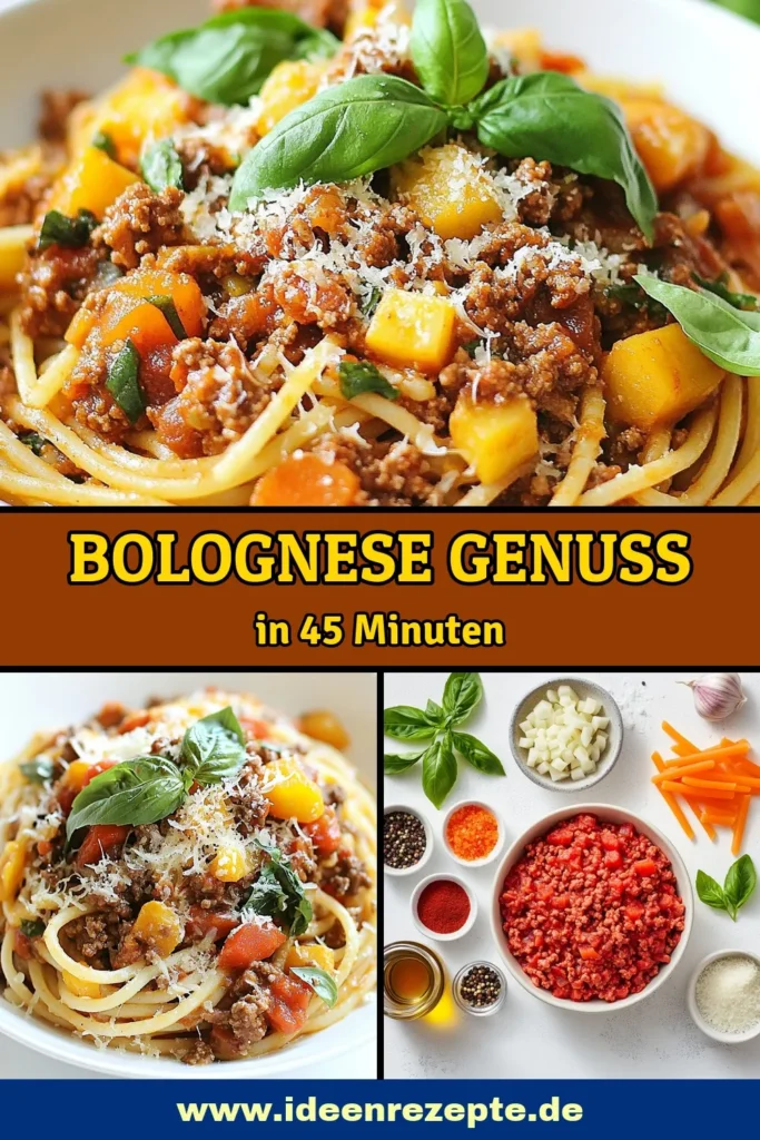 Entdecken Sie unser einfaches Bolognese Rezept für eine köstliche italienische Pasta! Diese Rinderhackfleisch Bolognese ist perfekt für unter der Woche und lässt sich schnell zubereiten. Mit einer einfachen Bolognese Soße und frischen Zutaten wird jede Portion zu einem Genuss. Probieren Sie unser Spaghetti Bolognese Rezept und bringen Sie italienische Atmosphäre in Ihre Küche. Jetzt nachkochen und genießen! #BologneseRezept #PastaLiebe #ItalienischeKüche #EssenFürDieFamilie