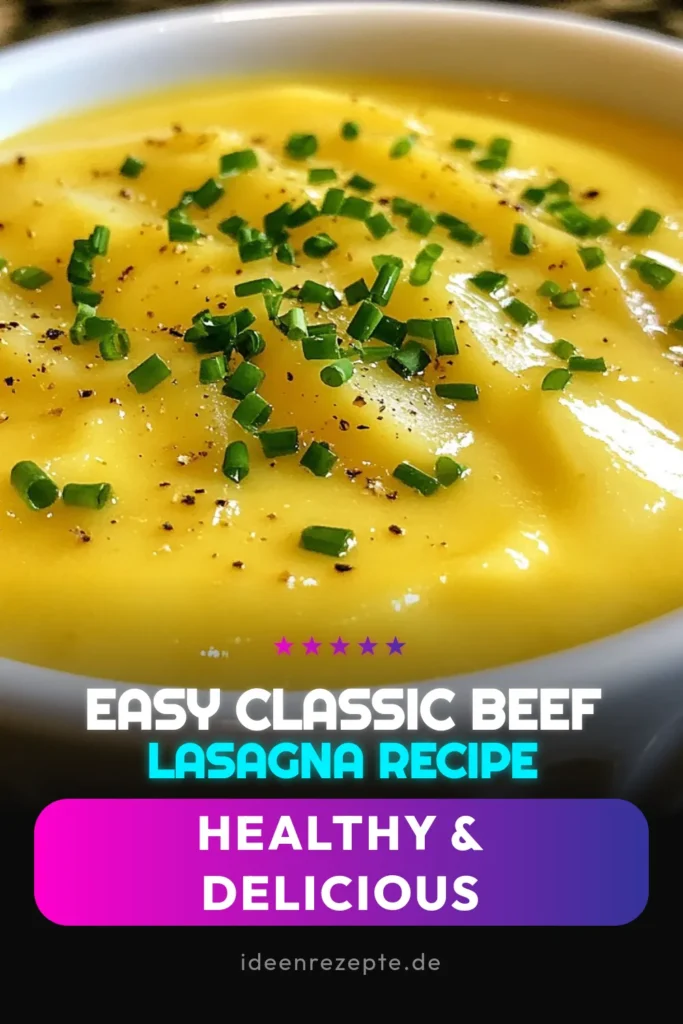 Entdecken Sie dieses Rezept für Cremige Cheddar-Kartoffelsuppe, das die perfekte Kombination aus Geschmack und Einfachheit bietet. Diese Knoblauch-Kartoffelsuppe wird mit Schlagsahne und scharfem Cheddar-Käse zubereitet und ist die ideale deftige Suppe mit Käse für kalte Tage. Perfekt für jede Gelegenheit! Probieren Sie unser einfaches Kartoffelsuppe Rezept aus und genießen Sie die cremige Köstlichkeit! Teilen und speichern! #CremigeSuppe #Kartoffelsuppe #KnoblauchSuppe #SuppeMitKäse