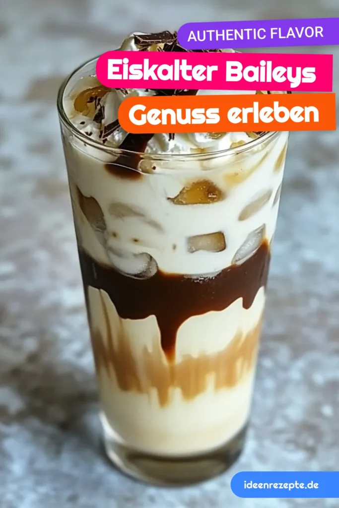 Entdecken Sie das köstliche Rezept für Baileys Eiskaffee, ideal für heiße Tage! Dieser Kaffeecocktail kombiniert frisch gebrühten Kaffee mit alkoholfreier Kaffeecreme und einem Hauch von Schokolade. Perfekt für alle, die erfrischende Kaffee Rezepte suchen. Genießen Sie einfach die cremige Textur und die süßen Aromen. Lassen Sie sich diesen Schokoladen Eiskaffee nicht entgehen! Speichern Sie das Rezept und probieren Sie es aus! #Eiskaffee #Kaffeecocktail #Kaffeerezepte #Baileys