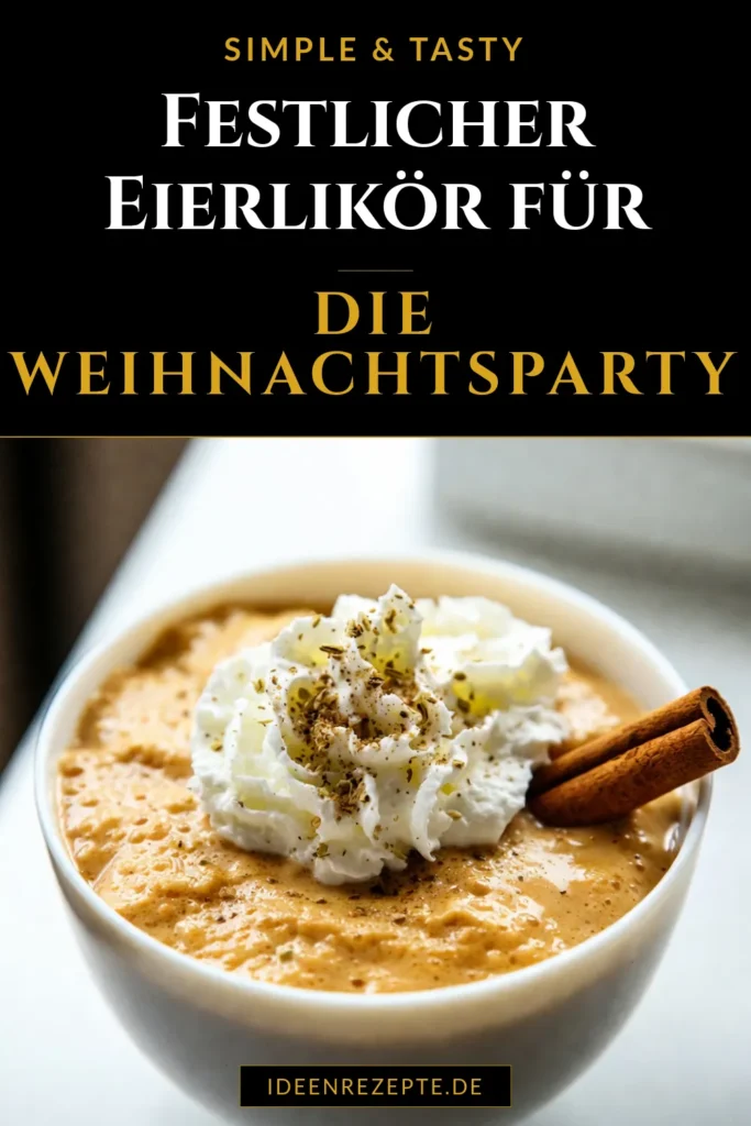 Entdecken Sie unser köstliches Eierlikör-Punsch Rezept für das perfekte Weihnachtsgetränk! Dieser festliche Punsch vereint hausgemachten Eierlikör mit cremiger Milch und aromatischen Gewürzen – ideal für warme Getränke Weihnachten. Bereiten Sie diesen leckeren Eierlikör-Punsch für Ihre Feier vor und begeistern Sie Ihre Gäste! Speichern Sie dieses Rezept und bringen Sie den festlichen Geschmack in Ihr Zuhause! #EierlikörPunsch #Weihnachtsgetränk #festlicherPunsch #warmeGetränkeWeihnachten