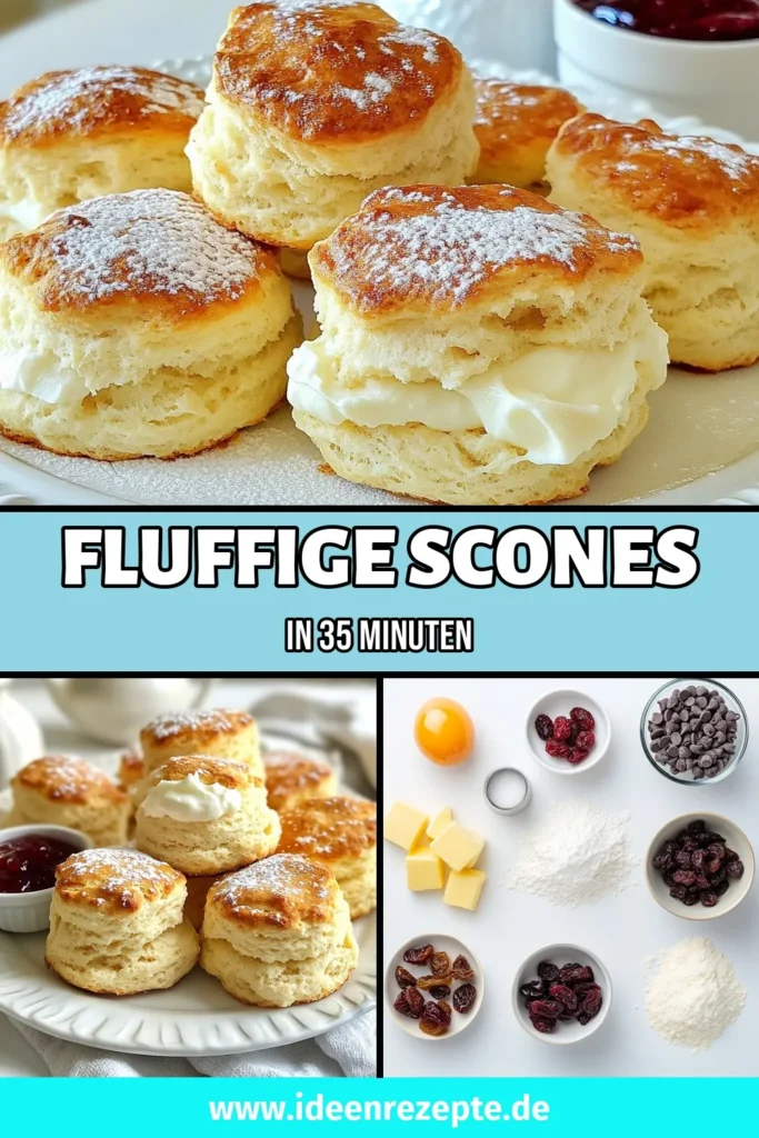 Entdecken Sie unser einfaches Scones Rezept für fluffige und cremige Scones, perfekt für jeden Anlass! Diese Scones lassen sich wunderbar mit Trockenfrüchten oder Schokoladenstückchen zubereiten. Lernen Sie, wie Sie Scones selber machen und Ihre Familie begeistern! Ideal zum Frühstück oder als Nachmittagssnack. Speichern Sie dieses Rezept und genießen Sie köstliche Scones! #SconesRezept #fluffigeScones #SconesmitTrockenfrüchten #SconesSelberMachen