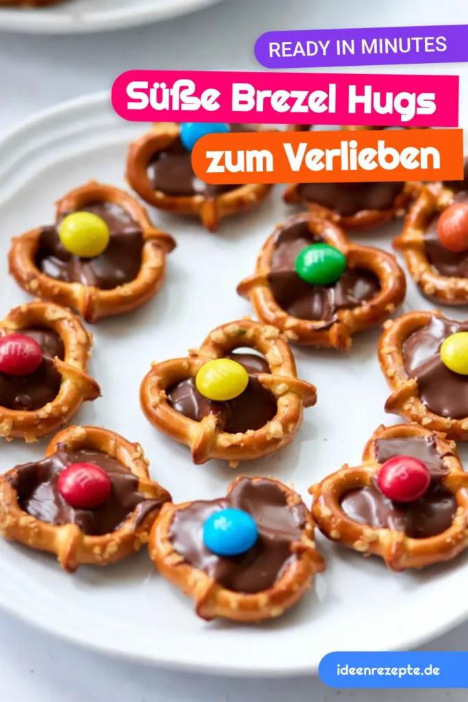 Entdecken Sie unser köstliches Pretzel Hugs Rezept! Diese Schokoladen Hugs Brezeln sind der perfekte einfache Snack für jede Gelegenheit. Lernen Sie, wie Sie M&M Brezeln machen können, die nicht nur himmlisch schmecken, sondern auch kreative Geschenkideen beim Backen bieten. Machen Sie diese süßen Leckerbissen für sich oder verschenken Sie sie! Jetzt ausprobieren! #PretzelHugs #SnackRezepte #Backen #Geschenkideen