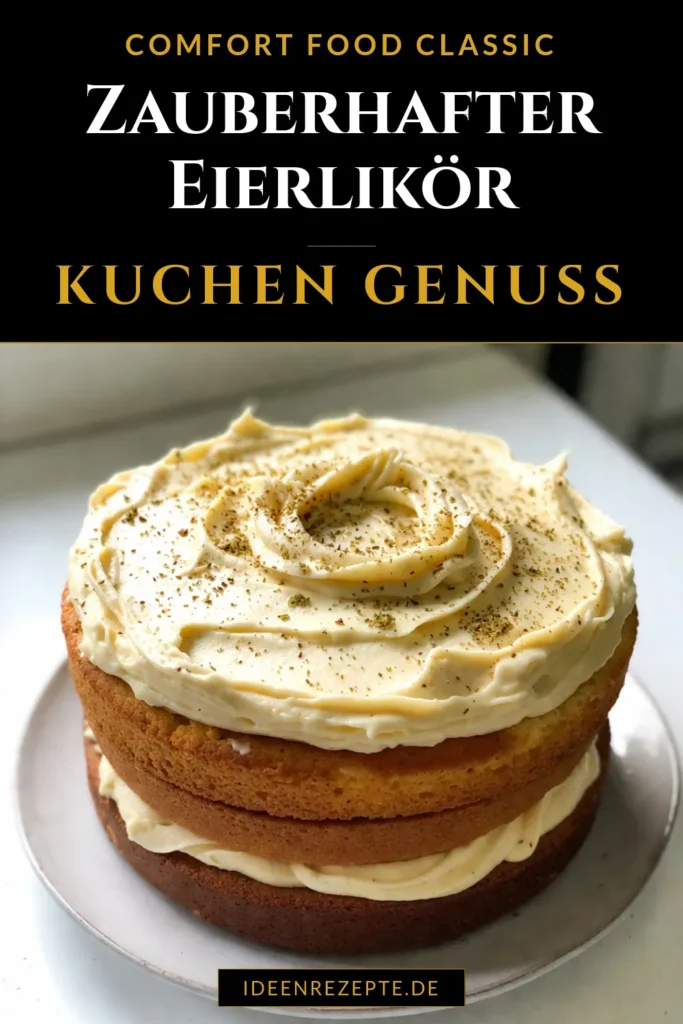 Entdecke unser köstliches Rezept für Eierlikör-Lagenkuchen, einen gewürzten Kuchen, der perfekt für festliche Anlässe ist. Diese Sahnetorte mit Muskatnuss vereint feine Aromen und cremige Schlagsahne für ein unvergleichliches Geschmackserlebnis. Lass dich inspirieren und serviere diesen gehaltvollen Eierlikörkuchen bei deiner nächsten Feier. Probiere es aus und teile deine Kreationen! #EierlikörLagenkuchen #GewürzterKuchen #Sahnetorte #RezeptFürLagenkuchen